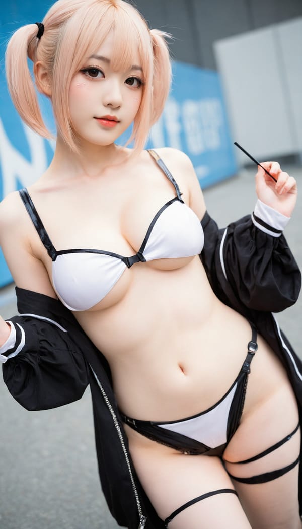 Tags: 21872187, SDXL
{"3": {"inputs": {"seed": 713919262951232, "steps": 64, "cfg": 6.03, "sampler_name": "dpmpp_2m", "scheduler": "karras", "denoise": 1.0, "model": ["27", 0], "positive": ["6", 0], "negative": ["7", 0], "latent_image": ["5", 0]}, "class_type": "KSampler"}, "4": {"inputs": {"ckpt_name": "helloworldxl.safetensors"}, "class_type": "CheckpointLoaderSimple"}, "5": {"inputs": {"width": 768, "height": 1344, "batch_size": 1}, "class_type": "EmptyLatentImage"}, "6": {"inputs": {"text": "19 year old girl, (japanese:1.04), (temptress:1.08), (blush:0.96), (beautiful eyes:1.10), (seductive pose:0.97), (idol:1.14), (seductive facial expression:1.01), (eyelashes:1.11), (double eyelids:1.10), (detailed face:1.14), (cute:1.05), (slim:0.95), (sexy lips:1.02), (pale skin:1.05), (in a seductive pose:0.96), (large perky breasts:0.96), (cleavage:0.97), (thigh gap:1.07), (in a cosplay:1.05) at comiket posing for camera, (RAW:1.05), (detailed skin:1.09), (portra:1.00), (skin fuzz:1.06), (natural looking skin:1.04), (candid cinema:1.07), (film:1.04), (soft lighting:1.08), (textured skin:1.02)", "clip": ["27", 1]}, "class_type": "CLIPTextEncode"}, "7": {"inputs": {"text": "(bad hands:1.14), (low resolution:1.14), (twisted:1.11), (distorted:1.10), (worst quality:1.08), (open mouth:1.05), (watermark:1.05)", "clip": ["27", 1]}, "class_type": "CLIPTextEncode"}, "8": {"inputs": {"samples": ["3", 0], "vae": ["4", 2]}, "class_type": "VAEDecode"}, "25": {"inputs": {"lora_name": "nudify_xl.safetensors", "strength_model": 0.03, "strength_clip": 0.37, "model": ["4", 0], "clip": ["4", 1]}, "class_type": "LoraLoader"}, "26": {"inputs": {"lora_name": "shirtlift_SDXL_v2.safetensors", "strength_model": 0.1, "strength_clip": 0.04, "model": ["25", 0], "clip": ["25", 1]}, "class_type": "LoraLoader"}, "27": {"inputs": {"lora_name": "PerfectEyesXL.safetensors", "strength_model": 0.09, "strength_clip": 0.12, "model": ["26", 0], "clip": ["26", 1]}, "class_type": "LoraLoader"}, "30": {"inputs": {"model_name": "4x_NMKD-Superscale-SP_178000_G.pth"}, "class_type": "UpscaleModelLoader"}, "31": {"inputs": {"upscale_model": ["30", 0], "image": ["8", 0]}, "class_type": "ImageUpscaleWithModel"}, "32": {"inputs": {"upscale_method": "lanczos", "scale_by": 0.5, "image": ["31", 0]}, "class_type": "ImageScaleBy"}, "33": {"inputs": {"pixels": ["32", 0], "vae": ["4", 2]}, "class_type": "VAEEncode"}, "34": {"inputs": {"seed": 713919262951232, "steps": 64, "cfg": 6.03, "sampler_name": "dpmpp_2m", "scheduler": "karras", "denoise": 0.3, "model": ["27", 0], "positive": ["6", 0], "negative": ["7", 0], "latent_image": ["33", 0]}, "class_type": "KSampler"}, "36": {"inputs": {"samples": ["34", 0], "vae": ["4", 2]}, "class_type": "VAEDecode"}, "39": {"inputs": {"filename_prefix": "comfyapi-1715882101845", "images": ["36", 0]}, "class_type": "SaveImage"}}