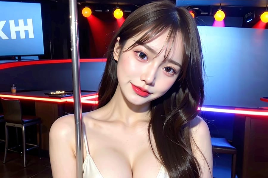 Tags: 21872187
<lora:mix4:0.59>, <lora:JapaneseDollLikeness_v15:0.54>, <lora:koreanDollLikeness:0.51>, (russian:0.99), (pole dancer:1.18), popular night club, (seductive pose:1.15), extremely detailed eyes, extremely detailed face, cute, (photorealistic:1.00), sexy lips, seductive smile, double eyelids, eyelashes, pale skin, full body portrait, textured skin, 4K, RAW, hyper realistic, blush, delicate and beautiful girl, 1girl, solo, (stunningly attractive:0.96), (dramatic:0.99)
Negative prompt: paintings, anime, black and white, (low quality:2.17), (worst quality:2.20)
Steps: 48, Sampler: DPM++ 2M Karras, CFG scale: 6.1, Seed: 2581247552, Size: 768x512, Model hash: fc2511737a, Model: chilloutmix_NiPrunedFp32Fix, Seed resize from: -1x-1, Denoising strength: 0.45, Version: v1.2.1, Hires upscale: 2.0, Hires steps: 48, Hires upscaler: ESRGAN_4x