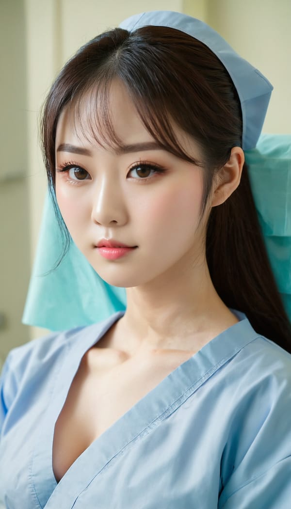 Tags: 21872187, SDXL
{"3": {"inputs": {"seed": 272626629689553, "steps": 32, "cfg": 6.96, "sampler_name": "dpmpp_2m", "scheduler": "karras", "denoise": 1.0, "model": ["27", 0], "positive": ["6", 0], "negative": ["7", 0], "latent_image": ["5", 0]}, "class_type": "KSampler"}, "4": {"inputs": {"ckpt_name": "juggernautxl.safetensors"}, "class_type": "CheckpointLoaderSimple"}, "5": {"inputs": {"width": 768, "height": 1344, "batch_size": 1}, "class_type": "EmptyLatentImage"}, "6": {"inputs": {"text": "24 year old girl, (japanese:1.00), (temptress:1.14), (seductive pose:1.06), (blush:1.09), (eyelashes:0.96), (sexy lips:1.11), (idol:1.09), (seductive facial expression:1.08), (slim:1.10), (cute:0.99), (pale skin:1.10), (beautiful eyes:1.14), (double eyelids:1.10), (in a seductive pose:0.98), (large perky breasts:0.96), (cleavage:1.04), (thigh gap:1.14), (nurse in uniform:1.05) working in a hospital ward, (candid cinema:1.04), (film:1.03), (textured skin:1.09), (RAW:1.08), (soft lighting:1.07), (natural looking skin:1.05), (portra:1.07), (detailed skin:1.05), (skin fuzz:1.07)", "clip": ["27", 1]}, "class_type": "CLIPTextEncode"}, "7": {"inputs": {"text": "(distorted:1.14), (low resolution:1.08), (watermark:1.06), (twisted:1.10), (open mouth:1.09), (bad hands:1.06), (worst quality:1.05)", "clip": ["27", 1]}, "class_type": "CLIPTextEncode"}, "8": {"inputs": {"samples": ["3", 0], "vae": ["4", 2]}, "class_type": "VAEDecode"}, "25": {"inputs": {"lora_name": "nudify_xl.safetensors", "strength_model": 0.29, "strength_clip": 0.04, "model": ["4", 0], "clip": ["4", 1]}, "class_type": "LoraLoader"}, "26": {"inputs": {"lora_name": "shirtlift_SDXL_v2.safetensors", "strength_model": 0.03, "strength_clip": 0.11, "model": ["25", 0], "clip": ["25", 1]}, "class_type": "LoraLoader"}, "27": {"inputs": {"lora_name": "PerfectEyesXL.safetensors", "strength_model": 0.02, "strength_clip": 0.03, "model": ["26", 0], "clip": ["26", 1]}, "class_type": "LoraLoader"}, "30": {"inputs": {"model_name": "4x_NMKD-Superscale-SP_178000_G.pth"}, "class_type": "UpscaleModelLoader"}, "31": {"inputs": {"upscale_model": ["30", 0], "image": ["8", 0]}, "class_type": "ImageUpscaleWithModel"}, "32": {"inputs": {"upscale_method": "lanczos", "scale_by": 0.5, "image": ["31", 0]}, "class_type": "ImageScaleBy"}, "33": {"inputs": {"pixels": ["32", 0], "vae": ["4", 2]}, "class_type": "VAEEncode"}, "34": {"inputs": {"seed": 272626629689553, "steps": 32, "cfg": 6.96, "sampler_name": "dpmpp_2m", "scheduler": "karras", "denoise": 0.3, "model": ["27", 0], "positive": ["6", 0], "negative": ["7", 0], "latent_image": ["33", 0]}, "class_type": "KSampler"}, "36": {"inputs": {"samples": ["34", 0], "vae": ["4", 2]}, "class_type": "VAEDecode"}, "39": {"inputs": {"filename_prefix": "comfyapi-1716128672137", "images": ["36", 0]}, "class_type": "SaveImage"}}