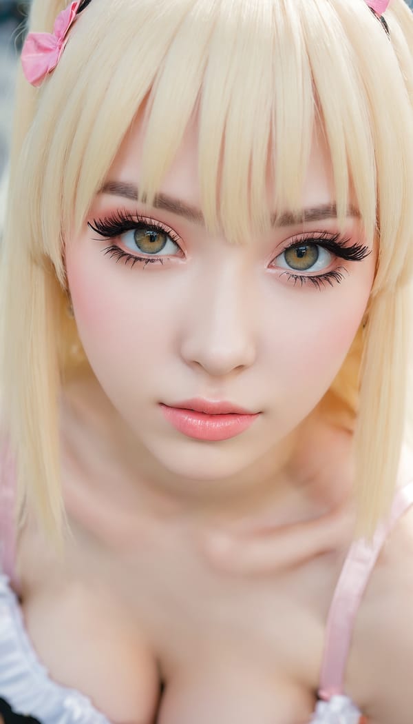 Tags: 21872187, SDXL
{"3": {"inputs": {"seed": 158344900803074, "steps": 64, "cfg": 5.5, "sampler_name": "dpmpp_2m", "scheduler": "karras", "denoise": 1.0, "model": ["27", 0], "positive": ["6", 0], "negative": ["7", 0], "latent_image": ["5", 0]}, "class_type": "KSampler"}, "4": {"inputs": {"ckpt_name": "juggernautxl.safetensors"}, "class_type": "CheckpointLoaderSimple"}, "5": {"inputs": {"width": 768, "height": 1344, "batch_size": 1}, "class_type": "EmptyLatentImage"}, "6": {"inputs": {"text": "22 year old girl, (ukrainian:0.99), (idol:1.09), (double eyelids:1.00), (cute:0.98), (seductive facial expression:1.13), (pale skin:0.97), (temptress:0.96), (blush:1.12), (seductive pose:1.07), (beautiful eyes:1.09), (sexy lips:0.98), (detailed face:0.98), (slim:0.95), (eyelashes:1.03), (on all fours:1.01), (spreading ass cheeks:1.14), (from behind:1.04), (backboob:0.97), (in a cosplay:1.12) at comiket posing for camera, (soft lighting:1.04), (portra:1.00), (natural looking skin:1.03), (candid cinema:1.05), (RAW:1.01), (textured skin:1.05), (film:1.06), (skin fuzz:1.06), (detailed skin:1.07)", "clip": ["27", 1]}, "class_type": "CLIPTextEncode"}, "7": {"inputs": {"text": "(watermark:1.11), (distorted:1.14), (bad hands:1.10), (twisted:1.07), (low resolution:1.10), (open mouth:1.12), (worst quality:1.11)", "clip": ["27", 1]}, "class_type": "CLIPTextEncode"}, "8": {"inputs": {"samples": ["3", 0], "vae": ["4", 2]}, "class_type": "VAEDecode"}, "25": {"inputs": {"lora_name": "nudify_xl.safetensors", "strength_model": 0.11, "strength_clip": 0.19, "model": ["4", 0], "clip": ["4", 1]}, "class_type": "LoraLoader"}, "26": {"inputs": {"lora_name": "shirtlift_SDXL_v2.safetensors", "strength_model": 0.02, "strength_clip": 0.14, "model": ["25", 0], "clip": ["25", 1]}, "class_type": "LoraLoader"}, "27": {"inputs": {"lora_name": "PerfectEyesXL.safetensors", "strength_model": 0.05, "strength_clip": 0.0, "model": ["26", 0], "clip": ["26", 1]}, "class_type": "LoraLoader"}, "30": {"inputs": {"model_name": "4x_NMKD-Superscale-SP_178000_G.pth"}, "class_type": "UpscaleModelLoader"}, "31": {"inputs": {"upscale_model": ["30", 0], "image": ["8", 0]}, "class_type": "ImageUpscaleWithModel"}, "32": {"inputs": {"upscale_method": "lanczos", "scale_by": 0.5, "image": ["31", 0]}, "class_type": "ImageScaleBy"}, "33": {"inputs": {"pixels": ["32", 0], "vae": ["4", 2]}, "class_type": "VAEEncode"}, "34": {"inputs": {"seed": 158344900803074, "steps": 64, "cfg": 5.5, "sampler_name": "dpmpp_2m", "scheduler": "karras", "denoise": 0.3, "model": ["27", 0], "positive": ["6", 0], "negative": ["7", 0], "latent_image": ["33", 0]}, "class_type": "KSampler"}, "36": {"inputs": {"samples": ["34", 0], "vae": ["4", 2]}, "class_type": "VAEDecode"}, "39": {"inputs": {"filename_prefix": "comfyapi-1733112457112", "images": ["36", 0]}, "class_type": "SaveImage"}}