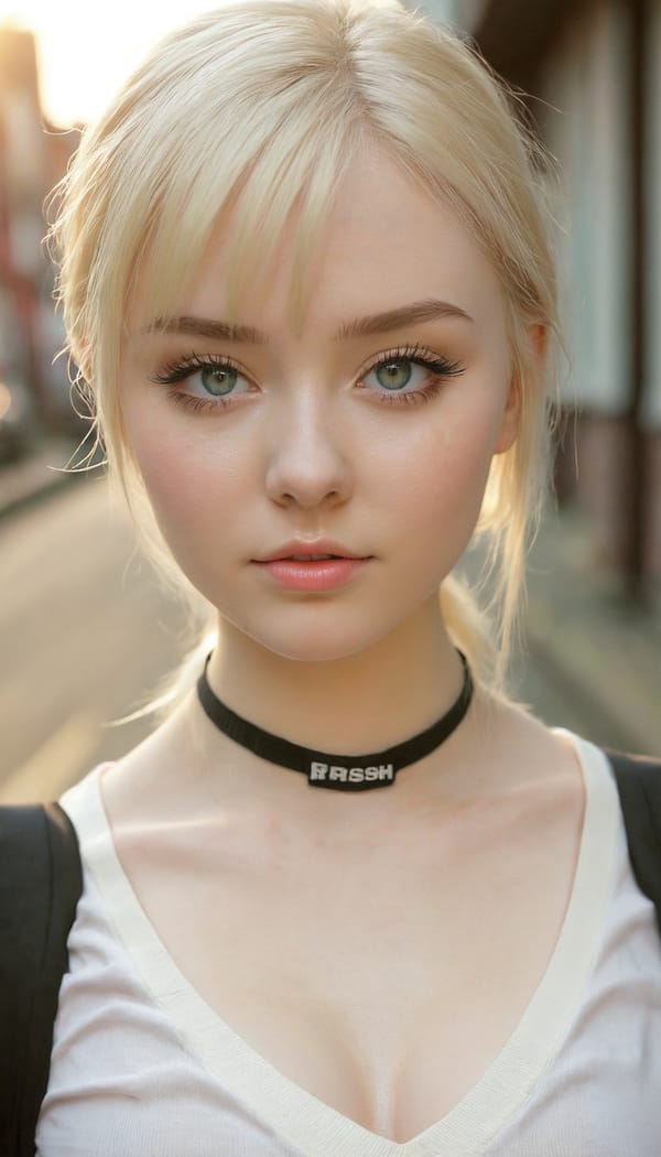 Tags: 21872187, SDXL
{"3": {"inputs": {"seed": 995424351229421, "steps": 32, "cfg": 5.69, "sampler_name": "dpmpp_2m", "scheduler": "karras", "denoise": 1.0, "model": ["27", 0], "positive": ["6", 0], "negative": ["7", 0], "latent_image": ["5", 0]}, "class_type": "KSampler"}, "4": {"inputs": {"ckpt_name": "juggernautxl.safetensors"}, "class_type": "CheckpointLoaderSimple"}, "5": {"inputs": {"width": 768, "height": 1344, "batch_size": 1}, "class_type": "EmptyLatentImage"}, "6": {"inputs": {"text": "24 year old girl, (irish:1.01), (russian:0.99), (slim:1.05), (detailed face:1.14), (cute:1.05), (temptress:0.95), (eyelashes:1.00), (pale skin:0.95), (idol:1.09), (beautiful eyes:1.13), (double eyelids:1.07), (blush:1.01), (seductive pose:0.95), (sexy lips:1.00), (seductive facial expression:1.12), (in a seductive pose:1.02), (large perky breasts:0.97), (cleavage:1.00), (thigh gap:1.10), (school uniform:1.02), choker, busy street, (portra:1.03), (detailed skin:1.02), (natural looking skin:1.01), (RAW:1.01), (skin fuzz:1.03), (textured skin:1.07), (candid cinema:1.01), (soft lighting:1.09), (film:1.01)", "clip": ["27", 1]}, "class_type": "CLIPTextEncode"}, "7": {"inputs": {"text": "(bad hands:1.11), (low resolution:1.12), (twisted:1.05), (watermark:1.11), (distorted:1.10), (open mouth:1.13), (worst quality:1.08)", "clip": ["27", 1]}, "class_type": "CLIPTextEncode"}, "8": {"inputs": {"samples": ["3", 0], "vae": ["4", 2]}, "class_type": "VAEDecode"}, "25": {"inputs": {"lora_name": "nudify_xl.safetensors", "strength_model": 0.26, "strength_clip": 0.12, "model": ["4", 0], "clip": ["4", 1]}, "class_type": "LoraLoader"}, "26": {"inputs": {"lora_name": "shirtlift_SDXL_v2.safetensors", "strength_model": 0.05, "strength_clip": 0.19, "model": ["25", 0], "clip": ["25", 1]}, "class_type": "LoraLoader"}, "27": {"inputs": {"lora_name": "PerfectEyesXL.safetensors", "strength_model": 0.07, "strength_clip": 0.08, "model": ["26", 0], "clip": ["26", 1]}, "class_type": "LoraLoader"}, "30": {"inputs": {"model_name": "4x_NMKD-Superscale-SP_178000_G.pth"}, "class_type": "UpscaleModelLoader"}, "31": {"inputs": {"upscale_model": ["30", 0], "image": ["8", 0]}, "class_type": "ImageUpscaleWithModel"}, "32": {"inputs": {"upscale_method": "lanczos", "scale_by": 0.5, "image": ["31", 0]}, "class_type": "ImageScaleBy"}, "33": {"inputs": {"pixels": ["32", 0], "vae": ["4", 2]}, "class_type": "VAEEncode"}, "34": {"inputs": {"seed": 995424351229421, "steps": 32, "cfg": 5.69, "sampler_name": "dpmpp_2m", "scheduler": "karras", "denoise": 0.3, "model": ["27", 0], "positive": ["6", 0], "negative": ["7", 0], "latent_image": ["33", 0]}, "class_type": "KSampler"}, "36": {"inputs": {"samples": ["34", 0], "vae": ["4", 2]}, "class_type": "VAEDecode"}, "39": {"inputs": {"filename_prefix": "comfyapi-1714126962119", "images": ["36", 0]}, "class_type": "SaveImage"}}