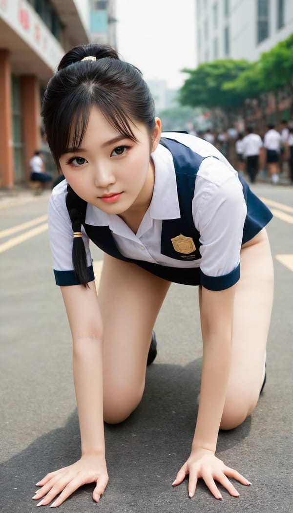 Tags: 21872187, SDXL
{"3": {"inputs": {"seed": 222205934126828, "steps": 32, "cfg": 7.82, "sampler_name": "dpmpp_2m", "scheduler": "karras", "denoise": 1.0, "model": ["27", 0], "positive": ["6", 0], "negative": ["7", 0], "latent_image": ["5", 0]}, "class_type": "KSampler"}, "4": {"inputs": {"ckpt_name": "juggernautXL_v8Rundiffusion.safetensors"}, "class_type": "CheckpointLoaderSimple"}, "5": {"inputs": {"width": 768, "height": 1344, "batch_size": 1}, "class_type": "EmptyLatentImage"}, "6": {"inputs": {"text": "21 year old girl, (korean:1.08), (chinese:1.05), (seductive facial expression:1.07), (sexy lips:0.96), (idol:1.11), (eyelashes:1.14), (slim:1.14), (blush:0.96), (pale skin:0.96), (seductive pose:1.11), (detailed face:1.03), (cute:1.06), (temptress:0.99), (on all fours:1.10), (spreading ass cheeks:1.09), (from behind:1.12), (backboob:1.01), (school uniform:1.08), choker, busy street, (detailed skin:1.07), (skin fuzz:1.05), (RAW:1.04), (textured skin:1.06), (candid cinema:1.04), (natural looking skin:1.06), (film:1.04), (soft lighting:1.07), (portra:1.04)", "clip": ["27", 1]}, "class_type": "CLIPTextEncode"}, "7": {"inputs": {"text": "(distorted:1.08), (low resolution:1.12), (bad hands:1.11), (watermark:1.07), (worst quality:1.10), (twisted:1.07), (open mouth:1.07)", "clip": ["27", 1]}, "class_type": "CLIPTextEncode"}, "8": {"inputs": {"samples": ["3", 0], "vae": ["4", 2]}, "class_type": "VAEDecode"}, "25": {"inputs": {"lora_name": "nudify_xl.safetensors", "strength_model": 0.2, "strength_clip": 0.26, "model": ["4", 0], "clip": ["4", 1]}, "class_type": "LoraLoader"}, "26": {"inputs": {"lora_name": "shirtlift_SDXL_v2.safetensors", "strength_model": 0.05, "strength_clip": 0.19, "model": ["25", 0], "clip": ["25", 1]}, "class_type": "LoraLoader"}, "27": {"inputs": {"lora_name": "PerfectEyesXL.safetensors", "strength_model": 0.19, "strength_clip": 0.17, "model": ["26", 0], "clip": ["26", 1]}, "class_type": "LoraLoader"}, "30": {"inputs": {"model_name": "4x_NMKD-Superscale-SP_178000_G.pth"}, "class_type": "UpscaleModelLoader"}, "31": {"inputs": {"upscale_model": ["30", 0], "image": ["8", 0]}, "class_type": "ImageUpscaleWithModel"}, "32": {"inputs": {"upscale_method": "lanczos", "scale_by": 0.5, "image": ["31", 0]}, "class_type": "ImageScaleBy"}, "33": {"inputs": {"pixels": ["32", 0], "vae": ["4", 2]}, "class_type": "VAEEncode"}, "34": {"inputs": {"seed": 222205934126828, "steps": 32, "cfg": 7.82, "sampler_name": "dpmpp_2m", "scheduler": "karras", "denoise": 0.3, "model": ["27", 0], "positive": ["6", 0], "negative": ["7", 0], "latent_image": ["33", 0]}, "class_type": "KSampler"}, "36": {"inputs": {"samples": ["34", 0], "vae": ["4", 2]}, "class_type": "VAEDecode"}, "39": {"inputs": {"filename_prefix": "comfyapi-1707714619700", "images": ["36", 0]}, "class_type": "SaveImage"}}