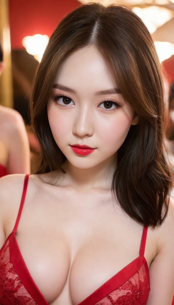 Tags: 21872187, SDXL
{"3": {"inputs": {"seed": 380255458836659, "steps": 64, "cfg": 5.45, "sampler_name": "dpmpp_2m", "scheduler": "karras", "denoise": 1.0, "model": ["27", 0], "positive": ["6", 0], "negative": ["7", 0], "latent_image": ["5", 0]}, "class_type": "KSampler"}, "4": {"inputs": {"ckpt_name": "juggernautXL_v8Rundiffusion.safetensors"}, "class_type": "CheckpointLoaderSimple"}, "5": {"inputs": {"width": 768, "height": 1344, "batch_size": 1}, "class_type": "EmptyLatentImage"}, "6": {"inputs": {"text": "22 year old girl, (detailed face:1.04), (idol:1.06), (slim:1.14), (pale skin:1.06), (double eyelids:1.13), (sexy lips:1.06), (eyelashes:0.97), (seductive pose:1.12), (blush:1.08), (temptress:1.06), (beautiful eyes:1.00), (cute:0.95), (in a seductive pose:0.95), (large perky breasts:1.07), (cleavage:1.00), (thigh gap:1.02), (wearing a low-cut red dress:1.12) at a ballroom, (RAW:1.07), (film:1.06), (natural looking skin:1.02), (detailed skin:1.06), (skin fuzz:1.06), (portra:1.05), (soft lighting:1.09), (candid cinema:1.06), (textured skin:1.08)", "clip": ["27", 1]}, "class_type": "CLIPTextEncode"}, "7": {"inputs": {"text": "(twisted:1.14), (distorted:1.11), (worst quality:1.09), (watermark:1.14), (open mouth:1.13), (bad hands:1.06)", "clip": ["27", 1]}, "class_type": "CLIPTextEncode"}, "8": {"inputs": {"samples": ["3", 0], "vae": ["4", 2]}, "class_type": "VAEDecode"}, "25": {"inputs": {"lora_name": "nudify_xl.safetensors", "strength_model": 0.12, "strength_clip": 0.06, "model": ["4", 0], "clip": ["4", 1]}, "class_type": "LoraLoader"}, "26": {"inputs": {"lora_name": "shirtlift_SDXL_v2.safetensors", "strength_model": 0.17, "strength_clip": 0.11, "model": ["25", 0], "clip": ["25", 1]}, "class_type": "LoraLoader"}, "27": {"inputs": {"lora_name": "PerfectEyesXL.safetensors", "strength_model": 0.15, "strength_clip": 0.12, "model": ["26", 0], "clip": ["26", 1]}, "class_type": "LoraLoader"}, "30": {"inputs": {"model_name": "4x_NMKD-Superscale-SP_178000_G.pth"}, "class_type": "UpscaleModelLoader"}, "31": {"inputs": {"upscale_model": ["30", 0], "image": ["8", 0]}, "class_type": "ImageUpscaleWithModel"}, "32": {"inputs": {"upscale_method": "lanczos", "scale_by": 0.5, "image": ["31", 0]}, "class_type": "ImageScaleBy"}, "33": {"inputs": {"pixels": ["32", 0], "vae": ["4", 2]}, "class_type": "VAEEncode"}, "34": {"inputs": {"seed": 380255458836659, "steps": 64, "cfg": 5.45, "sampler_name": "dpmpp_2m", "scheduler": "karras", "denoise": 0.3, "model": ["27", 0], "positive": ["6", 0], "negative": ["7", 0], "latent_image": ["33", 0]}, "class_type": "KSampler"}, "36": {"inputs": {"samples": ["34", 0], "vae": ["4", 2]}, "class_type": "VAEDecode"}, "39": {"inputs": {"filename_prefix": "comfyapi-1708054152509", "images": ["36", 0]}, "class_type": "SaveImage"}}