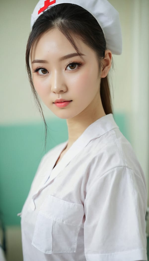 Tags: 21872187, SDXL
{"3": {"inputs": {"seed": 643154921331326, "steps": 32, "cfg": 5.33, "sampler_name": "dpmpp_2m", "scheduler": "karras", "denoise": 1.0, "model": ["27", 0], "positive": ["6", 0], "negative": ["7", 0], "latent_image": ["5", 0]}, "class_type": "KSampler"}, "4": {"inputs": {"ckpt_name": "juggernautxl.safetensors"}, "class_type": "CheckpointLoaderSimple"}, "5": {"inputs": {"width": 768, "height": 1344, "batch_size": 1}, "class_type": "EmptyLatentImage"}, "6": {"inputs": {"text": "23 year old girl, (irish:1.14), (chinese:1.13), (seductive facial expression:1.07), (blush:0.97), (beautiful eyes:1.04), (slim:1.12), (cute:1.01), (seductive pose:1.12), (double eyelids:1.11), (idol:0.96), (temptress:1.02), (eyelashes:1.12), (pale skin:1.02), (sexy lips:1.01), (perky ass:1.10), (exposed ass:1.03), (looking back:1.01), (sexy ass:1.02), (thigh gap:1.06), (nurse in uniform:1.13) working in a hospital ward, (textured skin:1.09), (RAW:1.09), (film:1.06), (natural looking skin:1.06), (candid cinema:1.08), (skin fuzz:1.01), (portra:1.08), (soft lighting:1.09), (detailed skin:1.07)", "clip": ["27", 1]}, "class_type": "CLIPTextEncode"}, "7": {"inputs": {"text": "(watermark:1.07), (bad hands:1.06), (twisted:1.11), (worst quality:1.06), (open mouth:1.08), (distorted:1.07), (low resolution:1.10)", "clip": ["27", 1]}, "class_type": "CLIPTextEncode"}, "8": {"inputs": {"samples": ["3", 0], "vae": ["4", 2]}, "class_type": "VAEDecode"}, "25": {"inputs": {"lora_name": "nudify_xl.safetensors", "strength_model": 0.02, "strength_clip": 0.06, "model": ["4", 0], "clip": ["4", 1]}, "class_type": "LoraLoader"}, "26": {"inputs": {"lora_name": "shirtlift_SDXL_v2.safetensors", "strength_model": 0.03, "strength_clip": 0.1, "model": ["25", 0], "clip": ["25", 1]}, "class_type": "LoraLoader"}, "27": {"inputs": {"lora_name": "PerfectEyesXL.safetensors", "strength_model": 0.14, "strength_clip": 0.12, "model": ["26", 0], "clip": ["26", 1]}, "class_type": "LoraLoader"}, "30": {"inputs": {"model_name": "4x_NMKD-Superscale-SP_178000_G.pth"}, "class_type": "UpscaleModelLoader"}, "31": {"inputs": {"upscale_model": ["30", 0], "image": ["8", 0]}, "class_type": "ImageUpscaleWithModel"}, "32": {"inputs": {"upscale_method": "lanczos", "scale_by": 0.5, "image": ["31", 0]}, "class_type": "ImageScaleBy"}, "33": {"inputs": {"pixels": ["32", 0], "vae": ["4", 2]}, "class_type": "VAEEncode"}, "34": {"inputs": {"seed": 643154921331326, "steps": 32, "cfg": 5.33, "sampler_name": "dpmpp_2m", "scheduler": "karras", "denoise": 0.3, "model": ["27", 0], "positive": ["6", 0], "negative": ["7", 0], "latent_image": ["33", 0]}, "class_type": "KSampler"}, "36": {"inputs": {"samples": ["34", 0], "vae": ["4", 2]}, "class_type": "VAEDecode"}, "39": {"inputs": {"filename_prefix": "comfyapi-1716739369855", "images": ["36", 0]}, "class_type": "SaveImage"}}