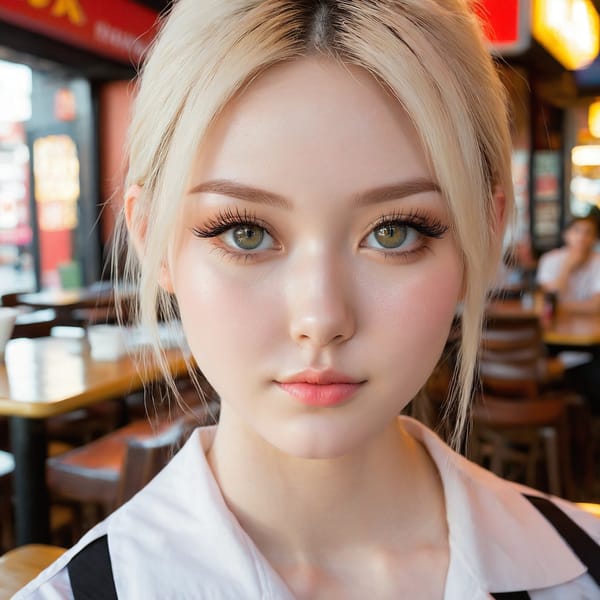 Tags: 21872187, SDXL
{"3": {"inputs": {"seed": 870587784879479, "steps": 32, "cfg": 7.84, "sampler_name": "dpmpp_2m", "scheduler": "karras", "denoise": 1.0, "model": ["27", 0], "positive": ["6", 0], "negative": ["7", 0], "latent_image": ["5", 0]}, "class_type": "KSampler"}, "4": {"inputs": {"ckpt_name": "juggernautxl.safetensors"}, "class_type": "CheckpointLoaderSimple"}, "5": {"inputs": {"width": 1024, "height": 1024, "batch_size": 1}, "class_type": "EmptyLatentImage"}, "6": {"inputs": {"text": "21 year old girl, (slim:1.07), (beautiful eyes:1.08), (detailed face:1.03), (eyelashes:1.13), (double eyelids:1.10), (pale skin:1.06), (blush:0.95), (seductive facial expression:1.14), (temptress:1.01), (cute:1.14), (idol:1.10), (seductive pose:0.97), (sexy lips:1.06), (perky ass:1.13), (exposed ass:1.13), (looking back:1.03), (sexy ass:1.12), (thigh gap:1.03), (a waitress in uniform:1.12) working at a restaurant, (textured skin:1.03), (RAW:1.04), (natural looking skin:1.08), (portra:1.00), (candid cinema:1.00), (skin fuzz:1.05), (detailed skin:1.04), (soft lighting:1.01)", "clip": ["27", 1]}, "class_type": "CLIPTextEncode"}, "7": {"inputs": {"text": "(worst quality:1.14), (watermark:1.12), (low resolution:1.11), (twisted:1.07), (open mouth:1.09), (distorted:1.10), (bad hands:1.09)", "clip": ["27", 1]}, "class_type": "CLIPTextEncode"}, "8": {"inputs": {"samples": ["3", 0], "vae": ["4", 2]}, "class_type": "VAEDecode"}, "25": {"inputs": {"lora_name": "nudify_xl.safetensors", "strength_model": 0.0, "strength_clip": 0.23, "model": ["4", 0], "clip": ["4", 1]}, "class_type": "LoraLoader"}, "26": {"inputs": {"lora_name": "shirtlift_SDXL_v2.safetensors", "strength_model": 0.09, "strength_clip": 0.12, "model": ["25", 0], "clip": ["25", 1]}, "class_type": "LoraLoader"}, "27": {"inputs": {"lora_name": "PerfectEyesXL.safetensors", "strength_model": 0.18, "strength_clip": 0.12, "model": ["26", 0], "clip": ["26", 1]}, "class_type": "LoraLoader"}, "30": {"inputs": {"model_name": "4x_NMKD-Superscale-SP_178000_G.pth"}, "class_type": "UpscaleModelLoader"}, "31": {"inputs": {"upscale_model": ["30", 0], "image": ["8", 0]}, "class_type": "ImageUpscaleWithModel"}, "32": {"inputs": {"upscale_method": "lanczos", "scale_by": 0.5, "image": ["31", 0]}, "class_type": "ImageScaleBy"}, "33": {"inputs": {"pixels": ["32", 0], "vae": ["4", 2]}, "class_type": "VAEEncode"}, "34": {"inputs": {"seed": 870587784879479, "steps": 32, "cfg": 7.84, "sampler_name": "dpmpp_2m", "scheduler": "karras", "denoise": 0.3, "model": ["27", 0], "positive": ["6", 0], "negative": ["7", 0], "latent_image": ["33", 0]}, "class_type": "KSampler"}, "36": {"inputs": {"samples": ["34", 0], "vae": ["4", 2]}, "class_type": "VAEDecode"}, "39": {"inputs": {"filename_prefix": "comfyapi-1714241749617", "images": ["36", 0]}, "class_type": "SaveImage"}}