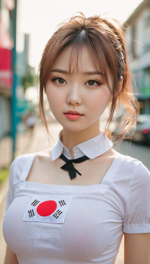 Tags: 21872187, SDXL
{"3": {"inputs": {"seed": 959681926877427, "steps": 32, "cfg": 7.98, "sampler_name": "dpmpp_2m", "scheduler": "karras", "denoise": 1.0, "model": ["27", 0], "positive": ["6", 0], "negative": ["7", 0], "latent_image": ["5", 0]}, "class_type": "KSampler"}, "4": {"inputs": {"ckpt_name": "juggernautxl.safetensors"}, "class_type": "CheckpointLoaderSimple"}, "5": {"inputs": {"width": 768, "height": 1344, "batch_size": 1}, "class_type": "EmptyLatentImage"}, "6": {"inputs": {"text": "27 year old girl, (ukrainian:0.95), (korean:1.14), (eyelashes:0.95), (slim:1.03), (temptress:1.04), (cute:1.01), (blush:1.06), (idol:1.01), (detailed face:0.95), (double eyelids:1.11), (pale skin:1.10), (beautiful eyes:1.02), (sexy lips:1.00), (seductive facial expression:1.07), (seductive pose:1.09), (in a seductive pose:1.12), (large perky breasts:0.99), (cleavage:1.09), (thigh gap:1.03), (school uniform:1.01), choker, busy street, (textured skin:1.07), (natural looking skin:1.09), (skin fuzz:1.03), (candid cinema:1.06), (RAW:1.00), (portra:1.00), (detailed skin:1.02), (film:1.07), (soft lighting:1.08)", "clip": ["27", 1]}, "class_type": "CLIPTextEncode"}, "7": {"inputs": {"text": "(worst quality:1.05), (twisted:1.06), (watermark:1.10), (open mouth:1.06), (distorted:1.11), (low resolution:1.07), (bad hands:1.14)", "clip": ["27", 1]}, "class_type": "CLIPTextEncode"}, "8": {"inputs": {"samples": ["3", 0], "vae": ["4", 2]}, "class_type": "VAEDecode"}, "25": {"inputs": {"lora_name": "nudify_xl.safetensors", "strength_model": 0.34, "strength_clip": 0.04, "model": ["4", 0], "clip": ["4", 1]}, "class_type": "LoraLoader"}, "26": {"inputs": {"lora_name": "shirtlift_SDXL_v2.safetensors", "strength_model": 0.17, "strength_clip": 0.06, "model": ["25", 0], "clip": ["25", 1]}, "class_type": "LoraLoader"}, "27": {"inputs": {"lora_name": "PerfectEyesXL.safetensors", "strength_model": 0.08, "strength_clip": 0.09, "model": ["26", 0], "clip": ["26", 1]}, "class_type": "LoraLoader"}, "30": {"inputs": {"model_name": "4x_NMKD-Superscale-SP_178000_G.pth"}, "class_type": "UpscaleModelLoader"}, "31": {"inputs": {"upscale_model": ["30", 0], "image": ["8", 0]}, "class_type": "ImageUpscaleWithModel"}, "32": {"inputs": {"upscale_method": "lanczos", "scale_by": 0.5, "image": ["31", 0]}, "class_type": "ImageScaleBy"}, "33": {"inputs": {"pixels": ["32", 0], "vae": ["4", 2]}, "class_type": "VAEEncode"}, "34": {"inputs": {"seed": 959681926877427, "steps": 32, "cfg": 7.98, "sampler_name": "dpmpp_2m", "scheduler": "karras", "denoise": 0.3, "model": ["27", 0], "positive": ["6", 0], "negative": ["7", 0], "latent_image": ["33", 0]}, "class_type": "KSampler"}, "36": {"inputs": {"samples": ["34", 0], "vae": ["4", 2]}, "class_type": "VAEDecode"}, "39": {"inputs": {"filename_prefix": "comfyapi-1731313307285", "images": ["36", 0]}, "class_type": "SaveImage"}}