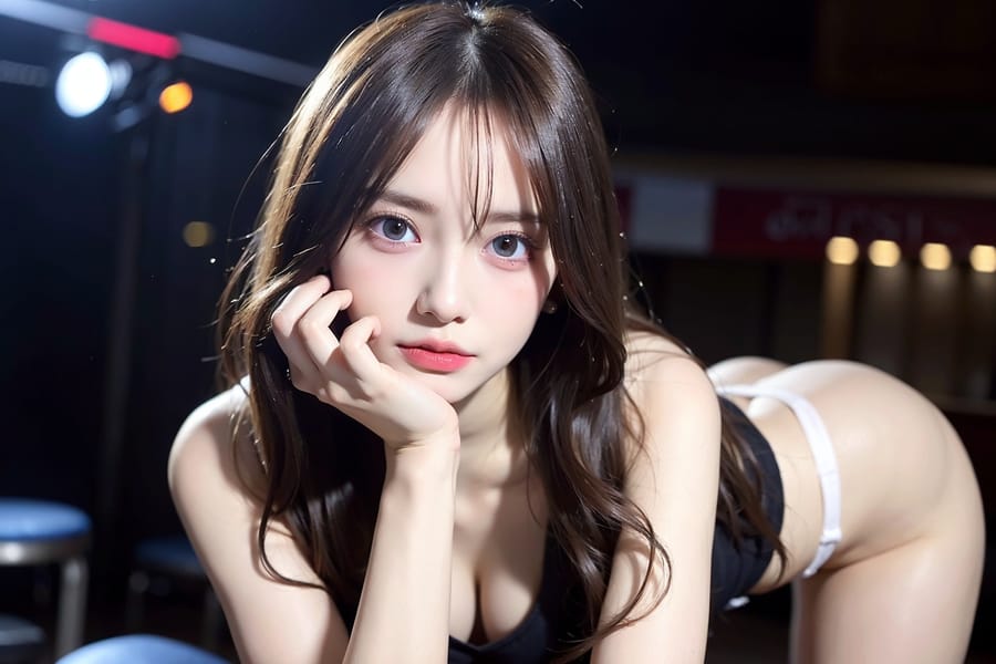 Tags: 21872187
<lora:mix4:0.52>, <lora:JapaneseDollLikeness_v15:0.66>, (russian:0.91), (ukrainian:0.91), (clubbing:1.13), party, club, (seductive pose:1.09), extremely detailed eyes, cute, (photorealistic:1.12), sexy lips, seductive smile, double eyelids, eyelashes, pale skin, perky breasts, textured skin, RAW, best quality, hyper realistic, tall, (long slim legs:1.04), (thigh gap:1.07), (stunningly attractive:1.03)
Negative prompt: sketches, paintings, fat, (worst quality:2.17)
Steps: 32, Sampler: DPM++ 2M Karras, CFG scale: 6.45, Seed: 2817804641, Size: 768x512, Model hash: fc2511737a, Model: chilloutmix_NiPrunedFp32Fix, Seed resize from: -1x-1, Denoising strength: 0.4, Version: v1.2.1, Hires upscale: 2.0, Hires steps: 16, Hires upscaler: ESRGAN_4x