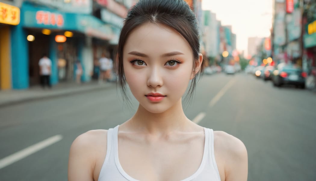 Tags: 21872187, SDXL
{"3": {"inputs": {"seed": 854529048329355, "steps": 64, "cfg": 6.49, "sampler_name": "dpmpp_2m", "scheduler": "karras", "denoise": 1.0, "model": ["27", 0], "positive": ["6", 0], "negative": ["7", 0], "latent_image": ["5", 0]}, "class_type": "KSampler"}, "4": {"inputs": {"ckpt_name": "juggernautxl.safetensors"}, "class_type": "CheckpointLoaderSimple"}, "5": {"inputs": {"width": 1344, "height": 768, "batch_size": 1}, "class_type": "EmptyLatentImage"}, "6": {"inputs": {"text": "22 year old girl, (ukrainian:0.96), (russian:1.12), (chinese:0.95), (beautiful eyes:1.06), (slim:1.04), (idol:1.05), (seductive pose:0.99), (seductive facial expression:1.09), (blush:1.03), (sexy lips:1.11), (cute:1.09), (detailed face:0.99), (double eyelids:1.12), (eyelashes:0.99), (pale skin:1.08), (perky ass:1.01), (exposed ass:1.01), (looking back:1.00), (sexy ass:1.13), (thigh gap:1.14), (white tanktop:1.02), busy street, (textured skin:1.07), (soft lighting:1.01), (candid cinema:1.05), (natural looking skin:1.09), (skin fuzz:1.08), (RAW:1.07), (portra:1.00), (detailed skin:1.09), (film:1.04)", "clip": ["27", 1]}, "class_type": "CLIPTextEncode"}, "7": {"inputs": {"text": "(watermark:1.13), (low resolution:1.13), (worst quality:1.09), (bad hands:1.06), (distorted:1.09), (open mouth:1.14), (twisted:1.06)", "clip": ["27", 1]}, "class_type": "CLIPTextEncode"}, "8": {"inputs": {"samples": ["3", 0], "vae": ["4", 2]}, "class_type": "VAEDecode"}, "25": {"inputs": {"lora_name": "nudify_xl.safetensors", "strength_model": 0.19, "strength_clip": 0.37, "model": ["4", 0], "clip": ["4", 1]}, "class_type": "LoraLoader"}, "26": {"inputs": {"lora_name": "shirtlift_SDXL_v2.safetensors", "strength_model": 0.16, "strength_clip": 0.04, "model": ["25", 0], "clip": ["25", 1]}, "class_type": "LoraLoader"}, "27": {"inputs": {"lora_name": "PerfectEyesXL.safetensors", "strength_model": 0.05, "strength_clip": 0.04, "model": ["26", 0], "clip": ["26", 1]}, "class_type": "LoraLoader"}, "30": {"inputs": {"model_name": "4x_NMKD-Superscale-SP_178000_G.pth"}, "class_type": "UpscaleModelLoader"}, "31": {"inputs": {"upscale_model": ["30", 0], "image": ["8", 0]}, "class_type": "ImageUpscaleWithModel"}, "32": {"inputs": {"upscale_method": "lanczos", "scale_by": 0.5, "image": ["31", 0]}, "class_type": "ImageScaleBy"}, "33": {"inputs": {"pixels": ["32", 0], "vae": ["4", 2]}, "class_type": "VAEEncode"}, "34": {"inputs": {"seed": 854529048329355, "steps": 64, "cfg": 6.49, "sampler_name": "dpmpp_2m", "scheduler": "karras", "denoise": 0.3, "model": ["27", 0], "positive": ["6", 0], "negative": ["7", 0], "latent_image": ["33", 0]}, "class_type": "KSampler"}, "36": {"inputs": {"samples": ["34", 0], "vae": ["4", 2]}, "class_type": "VAEDecode"}, "39": {"inputs": {"filename_prefix": "comfyapi-1712070814686", "images": ["36", 0]}, "class_type": "SaveImage"}}