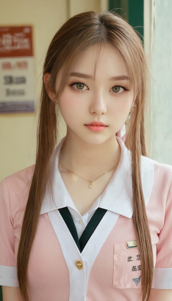 Tags: 21872187, SDXL
{"3": {"inputs": {"seed": 433424210684971, "steps": 64, "cfg": 5.14, "sampler_name": "dpmpp_2m", "scheduler": "karras", "denoise": 1.0, "model": ["27", 0], "positive": ["6", 0], "negative": ["7", 0], "latent_image": ["5", 0]}, "class_type": "KSampler"}, "4": {"inputs": {"ckpt_name": "juggernautxl.safetensors"}, "class_type": "CheckpointLoaderSimple"}, "5": {"inputs": {"width": 768, "height": 1344, "batch_size": 1}, "class_type": "EmptyLatentImage"}, "6": {"inputs": {"text": "19 year old girl, (seductive facial expression:0.99), (double eyelids:0.97), (cute:1.08), (eyelashes:1.02), (beautiful eyes:1.07), (pale skin:1.06), (idol:1.10), (sexy lips:0.96), (seductive pose:1.11), (blush:1.12), (slim:1.03), (detailed face:1.03), (in a seductive pose:0.96), (large perky breasts:1.09), (cleavage:1.01), (thigh gap:0.99), (school uniform:1.08), choker, busy street, (skin fuzz:1.00), (soft lighting:1.06), (portra:1.09), (candid cinema:1.06), (detailed skin:1.02), (textured skin:1.09), (RAW:1.09), (natural looking skin:1.05), (film:1.02)", "clip": ["27", 1]}, "class_type": "CLIPTextEncode"}, "7": {"inputs": {"text": "(low resolution:1.08), (open mouth:1.07), (bad hands:1.09), (worst quality:1.11), (distorted:1.10), (watermark:1.13), (twisted:1.13)", "clip": ["27", 1]}, "class_type": "CLIPTextEncode"}, "8": {"inputs": {"samples": ["3", 0], "vae": ["4", 2]}, "class_type": "VAEDecode"}, "25": {"inputs": {"lora_name": "nudify_xl.safetensors", "strength_model": 0.37, "strength_clip": 0.32, "model": ["4", 0], "clip": ["4", 1]}, "class_type": "LoraLoader"}, "26": {"inputs": {"lora_name": "shirtlift_SDXL_v2.safetensors", "strength_model": 0.03, "strength_clip": 0.06, "model": ["25", 0], "clip": ["25", 1]}, "class_type": "LoraLoader"}, "27": {"inputs": {"lora_name": "PerfectEyesXL.safetensors", "strength_model": 0.03, "strength_clip": 0.0, "model": ["26", 0], "clip": ["26", 1]}, "class_type": "LoraLoader"}, "30": {"inputs": {"model_name": "4x_NMKD-Superscale-SP_178000_G.pth"}, "class_type": "UpscaleModelLoader"}, "31": {"inputs": {"upscale_model": ["30", 0], "image": ["8", 0]}, "class_type": "ImageUpscaleWithModel"}, "32": {"inputs": {"upscale_method": "lanczos", "scale_by": 0.5, "image": ["31", 0]}, "class_type": "ImageScaleBy"}, "33": {"inputs": {"pixels": ["32", 0], "vae": ["4", 2]}, "class_type": "VAEEncode"}, "34": {"inputs": {"seed": 433424210684971, "steps": 64, "cfg": 5.14, "sampler_name": "dpmpp_2m", "scheduler": "karras", "denoise": 0.3, "model": ["27", 0], "positive": ["6", 0], "negative": ["7", 0], "latent_image": ["33", 0]}, "class_type": "KSampler"}, "36": {"inputs": {"samples": ["34", 0], "vae": ["4", 2]}, "class_type": "VAEDecode"}, "39": {"inputs": {"filename_prefix": "comfyapi-1727053928816", "images": ["36", 0]}, "class_type": "SaveImage"}}