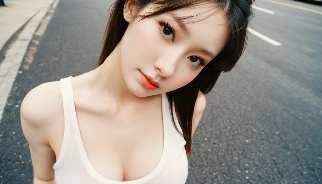 Tags: 21872187, SDXL
{"3": {"inputs": {"seed": 501138002812777, "steps": 64, "cfg": 6.33, "sampler_name": "dpmpp_2m", "scheduler": "karras", "denoise": 1.0, "model": ["27", 0], "positive": ["6", 0], "negative": ["7", 0], "latent_image": ["5", 0]}, "class_type": "KSampler"}, "4": {"inputs": {"ckpt_name": "helloworldxl.safetensors"}, "class_type": "CheckpointLoaderSimple"}, "5": {"inputs": {"width": 1344, "height": 768, "batch_size": 1}, "class_type": "EmptyLatentImage"}, "6": {"inputs": {"text": "24 year old girl, (double eyelids:1.09), (cute:0.98), (idol:1.13), (seductive facial expression:0.97), (pale skin:1.00), (eyelashes:1.10), (sexy lips:1.06), (beautiful eyes:1.11), (seductive pose:1.14), (detailed face:1.01), (slim:1.05), (temptress:1.03), (blush:1.07), (in a seductive pose:1.10), (large perky breasts:0.99), (cleavage:0.97), (thigh gap:0.99), (white tanktop:1.14), busy street, (skin fuzz:1.03), (portra:1.03), (textured skin:1.00), (RAW:1.03), (soft lighting:1.05), (film:1.00), (natural looking skin:1.04), (candid cinema:1.07), (detailed skin:1.07)", "clip": ["27", 1]}, "class_type": "CLIPTextEncode"}, "7": {"inputs": {"text": "(open mouth:1.06), (twisted:1.12), (low resolution:1.13), (worst quality:1.12), (distorted:1.11), (watermark:1.11), (bad hands:1.14)", "clip": ["27", 1]}, "class_type": "CLIPTextEncode"}, "8": {"inputs": {"samples": ["3", 0], "vae": ["4", 2]}, "class_type": "VAEDecode"}, "25": {"inputs": {"lora_name": "nudify_xl.safetensors", "strength_model": 0.25, "strength_clip": 0.33, "model": ["4", 0], "clip": ["4", 1]}, "class_type": "LoraLoader"}, "26": {"inputs": {"lora_name": "shirtlift_SDXL_v2.safetensors", "strength_model": 0.08, "strength_clip": 0.04, "model": ["25", 0], "clip": ["25", 1]}, "class_type": "LoraLoader"}, "27": {"inputs": {"lora_name": "PerfectEyesXL.safetensors", "strength_model": 0.12, "strength_clip": 0.12, "model": ["26", 0], "clip": ["26", 1]}, "class_type": "LoraLoader"}, "30": {"inputs": {"model_name": "4x_NMKD-Superscale-SP_178000_G.pth"}, "class_type": "UpscaleModelLoader"}, "31": {"inputs": {"upscale_model": ["30", 0], "image": ["8", 0]}, "class_type": "ImageUpscaleWithModel"}, "32": {"inputs": {"upscale_method": "lanczos", "scale_by": 0.5, "image": ["31", 0]}, "class_type": "ImageScaleBy"}, "33": {"inputs": {"pixels": ["32", 0], "vae": ["4", 2]}, "class_type": "VAEEncode"}, "34": {"inputs": {"seed": 501138002812777, "steps": 64, "cfg": 6.33, "sampler_name": "dpmpp_2m", "scheduler": "karras", "denoise": 0.3, "model": ["27", 0], "positive": ["6", 0], "negative": ["7", 0], "latent_image": ["33", 0]}, "class_type": "KSampler"}, "36": {"inputs": {"samples": ["34", 0], "vae": ["4", 2]}, "class_type": "VAEDecode"}, "39": {"inputs": {"filename_prefix": "comfyapi-1732164935295", "images": ["36", 0]}, "class_type": "SaveImage"}}