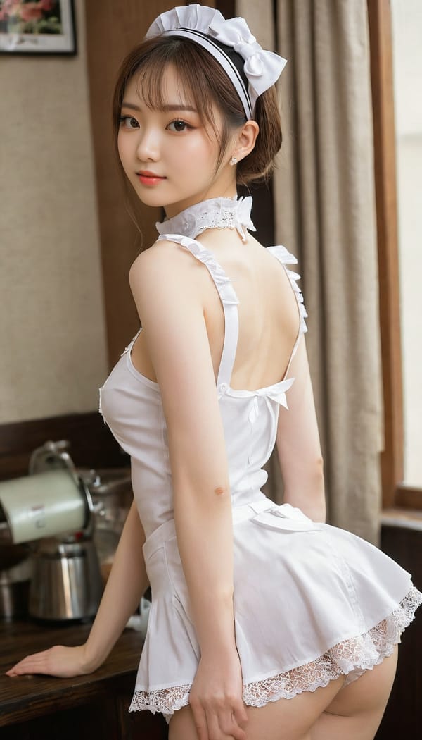 Tags: 21872187, SDXL
{"3": {"inputs": {"seed": 996823888718021, "steps": 64, "cfg": 6.59, "sampler_name": "dpmpp_2m", "scheduler": "karras", "denoise": 1.0, "model": ["27", 0], "positive": ["6", 0], "negative": ["7", 0], "latent_image": ["5", 0]}, "class_type": "KSampler"}, "4": {"inputs": {"ckpt_name": "juggernautxl.safetensors"}, "class_type": "CheckpointLoaderSimple"}, "5": {"inputs": {"width": 768, "height": 1344, "batch_size": 1}, "class_type": "EmptyLatentImage"}, "6": {"inputs": {"text": "22 year old girl, (russian:1.13), (taiwanese:1.02), (japanese:0.95), (beautiful eyes:0.99), (temptress:1.02), (pale skin:1.04), (seductive pose:1.07), (double eyelids:0.98), (eyelashes:1.14), (cute:0.98), (seductive facial expression:1.08), (idol:0.95), (slim:1.14), (blush:1.02), (detailed face:0.97), (sexy lips:1.10), (perky ass:0.99), (exposed ass:1.08), (looking back:1.05), (sexy ass:0.96), (thigh gap:1.08), in a (skimpy maid costume:0.96) working at a maid cafe, choker, bowtie, headband, pleated skirt, (soft lighting:1.08), (detailed skin:1.09), (RAW:1.05), (candid cinema:1.06), (skin fuzz:1.05), (natural looking skin:1.04), (film:1.02), (textured skin:1.04), (portra:1.01)", "clip": ["27", 1]}, "class_type": "CLIPTextEncode"}, "7": {"inputs": {"text": "(distorted:1.14), (open mouth:1.08), (watermark:1.11), (bad hands:1.12), (twisted:1.06), (low resolution:1.09), (worst quality:1.08)", "clip": ["27", 1]}, "class_type": "CLIPTextEncode"}, "8": {"inputs": {"samples": ["3", 0], "vae": ["4", 2]}, "class_type": "VAEDecode"}, "25": {"inputs": {"lora_name": "nudify_xl.safetensors", "strength_model": 0.34, "strength_clip": 0.36, "model": ["4", 0], "clip": ["4", 1]}, "class_type": "LoraLoader"}, "26": {"inputs": {"lora_name": "shirtlift_SDXL_v2.safetensors", "strength_model": 0.19, "strength_clip": 0.13, "model": ["25", 0], "clip": ["25", 1]}, "class_type": "LoraLoader"}, "27": {"inputs": {"lora_name": "PerfectEyesXL.safetensors", "strength_model": 0.16, "strength_clip": 0.18, "model": ["26", 0], "clip": ["26", 1]}, "class_type": "LoraLoader"}, "30": {"inputs": {"model_name": "4x_NMKD-Superscale-SP_178000_G.pth"}, "class_type": "UpscaleModelLoader"}, "31": {"inputs": {"upscale_model": ["30", 0], "image": ["8", 0]}, "class_type": "ImageUpscaleWithModel"}, "32": {"inputs": {"upscale_method": "lanczos", "scale_by": 0.5, "image": ["31", 0]}, "class_type": "ImageScaleBy"}, "33": {"inputs": {"pixels": ["32", 0], "vae": ["4", 2]}, "class_type": "VAEEncode"}, "34": {"inputs": {"seed": 996823888718021, "steps": 64, "cfg": 6.59, "sampler_name": "dpmpp_2m", "scheduler": "karras", "denoise": 0.3, "model": ["27", 0], "positive": ["6", 0], "negative": ["7", 0], "latent_image": ["33", 0]}, "class_type": "KSampler"}, "36": {"inputs": {"samples": ["34", 0], "vae": ["4", 2]}, "class_type": "VAEDecode"}, "39": {"inputs": {"filename_prefix": "comfyapi-1730398804634", "images": ["36", 0]}, "class_type": "SaveImage"}}