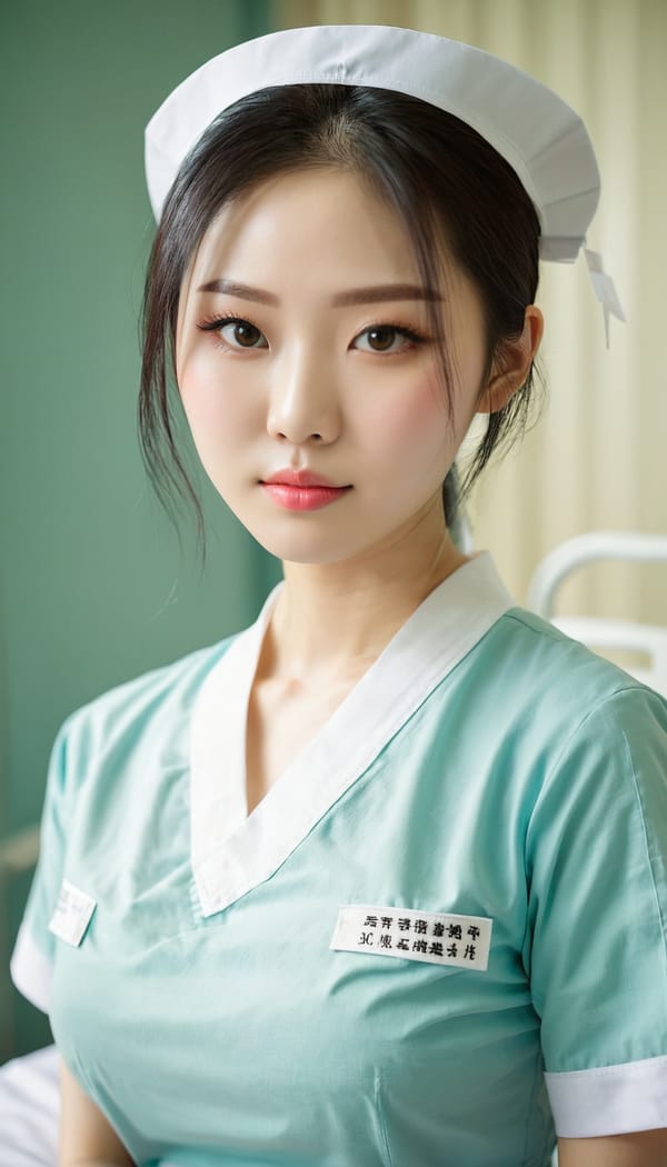 Tags: 21872187, SDXL
{"3": {"inputs": {"seed": 569045992181627, "steps": 64, "cfg": 7.41, "sampler_name": "dpmpp_2m", "scheduler": "karras", "denoise": 1.0, "model": ["27", 0], "positive": ["6", 0], "negative": ["7", 0], "latent_image": ["5", 0]}, "class_type": "KSampler"}, "4": {"inputs": {"ckpt_name": "juggernautxl.safetensors"}, "class_type": "CheckpointLoaderSimple"}, "5": {"inputs": {"width": 768, "height": 1344, "batch_size": 1}, "class_type": "EmptyLatentImage"}, "6": {"inputs": {"text": "26 year old girl, (chinese:1.02), (idol:1.11), (sexy lips:1.02), (pale skin:1.10), (seductive facial expression:1.12), (seductive pose:1.09), (double eyelids:1.01), (temptress:1.05), (beautiful eyes:0.99), (eyelashes:0.97), (blush:1.06), (slim:0.95), (detailed face:1.14), (in a seductive pose:1.04), (large perky breasts:0.97), (cleavage:1.08), (thigh gap:1.09), (nurse in uniform:1.04) working in a hospital ward, (portra:1.07), (natural looking skin:1.05), (candid cinema:1.00), (soft lighting:1.00), (textured skin:1.05), (skin fuzz:1.02), (film:1.00), (detailed skin:1.05), (RAW:1.07)", "clip": ["27", 1]}, "class_type": "CLIPTextEncode"}, "7": {"inputs": {"text": "(twisted:1.09), (watermark:1.12), (low resolution:1.12), (open mouth:1.10), (worst quality:1.12), (distorted:1.07), (bad hands:1.07)", "clip": ["27", 1]}, "class_type": "CLIPTextEncode"}, "8": {"inputs": {"samples": ["3", 0], "vae": ["4", 2]}, "class_type": "VAEDecode"}, "25": {"inputs": {"lora_name": "nudify_xl.safetensors", "strength_model": 0.28, "strength_clip": 0.35, "model": ["4", 0], "clip": ["4", 1]}, "class_type": "LoraLoader"}, "26": {"inputs": {"lora_name": "shirtlift_SDXL_v2.safetensors", "strength_model": 0.08, "strength_clip": 0.07, "model": ["25", 0], "clip": ["25", 1]}, "class_type": "LoraLoader"}, "27": {"inputs": {"lora_name": "PerfectEyesXL.safetensors", "strength_model": 0.16, "strength_clip": 0.15, "model": ["26", 0], "clip": ["26", 1]}, "class_type": "LoraLoader"}, "30": {"inputs": {"model_name": "4x_NMKD-Superscale-SP_178000_G.pth"}, "class_type": "UpscaleModelLoader"}, "31": {"inputs": {"upscale_model": ["30", 0], "image": ["8", 0]}, "class_type": "ImageUpscaleWithModel"}, "32": {"inputs": {"upscale_method": "lanczos", "scale_by": 0.5, "image": ["31", 0]}, "class_type": "ImageScaleBy"}, "33": {"inputs": {"pixels": ["32", 0], "vae": ["4", 2]}, "class_type": "VAEEncode"}, "34": {"inputs": {"seed": 569045992181627, "steps": 64, "cfg": 7.41, "sampler_name": "dpmpp_2m", "scheduler": "karras", "denoise": 0.3, "model": ["27", 0], "positive": ["6", 0], "negative": ["7", 0], "latent_image": ["33", 0]}, "class_type": "KSampler"}, "36": {"inputs": {"samples": ["34", 0], "vae": ["4", 2]}, "class_type": "VAEDecode"}, "39": {"inputs": {"filename_prefix": "comfyapi-1734733088902", "images": ["36", 0]}, "class_type": "SaveImage"}}