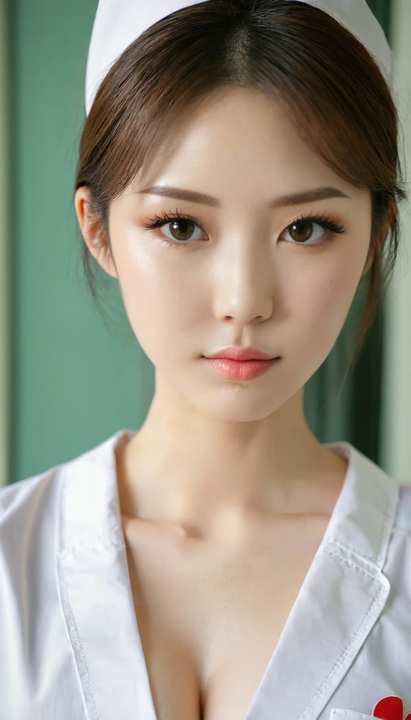 Tags: 21872187, SDXL
{"3": {"inputs": {"seed": 735577850632434, "steps": 64, "cfg": 7.07, "sampler_name": "dpmpp_2m", "scheduler": "karras", "denoise": 1.0, "model": ["27", 0], "positive": ["6", 0], "negative": ["7", 0], "latent_image": ["5", 0]}, "class_type": "KSampler"}, "4": {"inputs": {"ckpt_name": "juggernautxl.safetensors"}, "class_type": "CheckpointLoaderSimple"}, "5": {"inputs": {"width": 768, "height": 1344, "batch_size": 1}, "class_type": "EmptyLatentImage"}, "6": {"inputs": {"text": "26 year old girl, (irish:0.96), (japanese:0.95), (sexy lips:1.08), (temptress:1.03), (detailed face:0.98), (beautiful eyes:1.03), (slim:0.95), (eyelashes:1.02), (seductive pose:1.02), (idol:1.09), (pale skin:1.13), (cute:1.12), (double eyelids:1.02), (blush:1.08), (in a seductive pose:0.95), (large perky breasts:1.11), (cleavage:0.95), (thigh gap:1.14), (nurse in uniform:1.07) working in a hospital ward, (soft lighting:1.08), (candid cinema:1.06), (textured skin:1.04), (portra:1.02), (RAW:1.01), (film:1.02), (detailed skin:1.02), (natural looking skin:1.00), (skin fuzz:1.03)", "clip": ["27", 1]}, "class_type": "CLIPTextEncode"}, "7": {"inputs": {"text": "(open mouth:1.14), (distorted:1.10), (worst quality:1.14), (watermark:1.08), (bad hands:1.12), (low resolution:1.10), (twisted:1.06)", "clip": ["27", 1]}, "class_type": "CLIPTextEncode"}, "8": {"inputs": {"samples": ["3", 0], "vae": ["4", 2]}, "class_type": "VAEDecode"}, "25": {"inputs": {"lora_name": "nudify_xl.safetensors", "strength_model": 0.18, "strength_clip": 0.08, "model": ["4", 0], "clip": ["4", 1]}, "class_type": "LoraLoader"}, "26": {"inputs": {"lora_name": "shirtlift_SDXL_v2.safetensors", "strength_model": 0.16, "strength_clip": 0.06, "model": ["25", 0], "clip": ["25", 1]}, "class_type": "LoraLoader"}, "27": {"inputs": {"lora_name": "PerfectEyesXL.safetensors", "strength_model": 0.04, "strength_clip": 0.05, "model": ["26", 0], "clip": ["26", 1]}, "class_type": "LoraLoader"}, "30": {"inputs": {"model_name": "4x_NMKD-Superscale-SP_178000_G.pth"}, "class_type": "UpscaleModelLoader"}, "31": {"inputs": {"upscale_model": ["30", 0], "image": ["8", 0]}, "class_type": "ImageUpscaleWithModel"}, "32": {"inputs": {"upscale_method": "lanczos", "scale_by": 0.5, "image": ["31", 0]}, "class_type": "ImageScaleBy"}, "33": {"inputs": {"pixels": ["32", 0], "vae": ["4", 2]}, "class_type": "VAEEncode"}, "34": {"inputs": {"seed": 735577850632434, "steps": 64, "cfg": 7.07, "sampler_name": "dpmpp_2m", "scheduler": "karras", "denoise": 0.3, "model": ["27", 0], "positive": ["6", 0], "negative": ["7", 0], "latent_image": ["33", 0]}, "class_type": "KSampler"}, "36": {"inputs": {"samples": ["34", 0], "vae": ["4", 2]}, "class_type": "VAEDecode"}, "39": {"inputs": {"filename_prefix": "comfyapi-1724979917008", "images": ["36", 0]}, "class_type": "SaveImage"}}