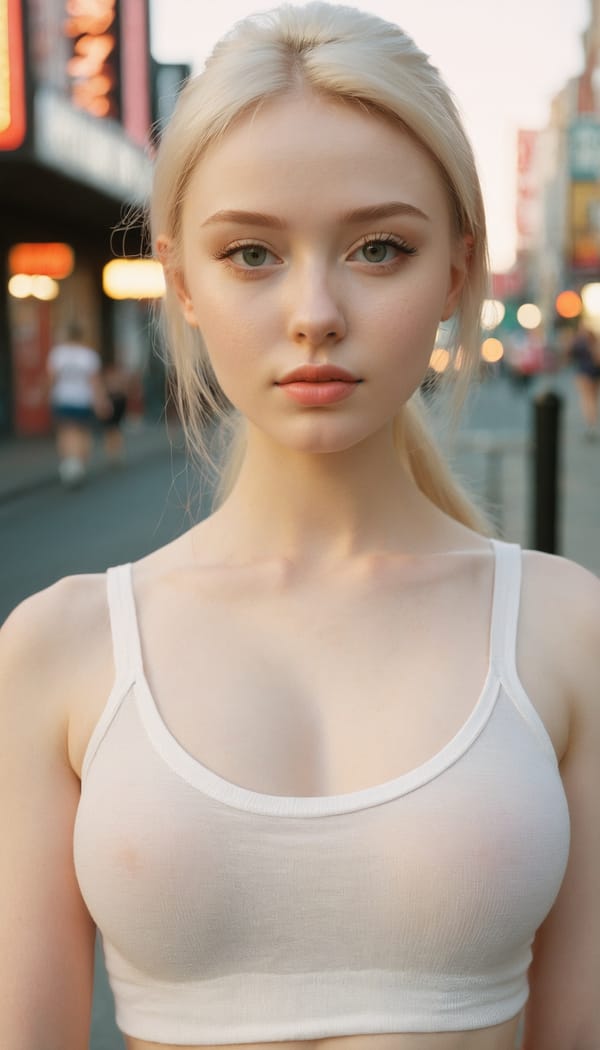 Tags: 21872187, SDXL
{"3": {"inputs": {"seed": 733440044783021, "steps": 64, "cfg": 7.43, "sampler_name": "dpmpp_2m", "scheduler": "karras", "denoise": 1.0, "model": ["27", 0], "positive": ["6", 0], "negative": ["7", 0], "latent_image": ["5", 0]}, "class_type": "KSampler"}, "4": {"inputs": {"ckpt_name": "juggernautxl.safetensors"}, "class_type": "CheckpointLoaderSimple"}, "5": {"inputs": {"width": 768, "height": 1344, "batch_size": 1}, "class_type": "EmptyLatentImage"}, "6": {"inputs": {"text": "19 year old girl, (russian:1.00), (irish:1.11), (pale skin:1.13), (sexy lips:1.14), (cute:0.99), (blush:0.99), (idol:0.96), (detailed face:1.02), (slim:1.11), (eyelashes:1.08), (seductive pose:1.05), (double eyelids:0.96), (seductive facial expression:1.07), (temptress:1.07), (perky ass:1.04), (exposed ass:0.95), (looking back:0.95), (sexy ass:1.10), (thigh gap:1.00), (white tanktop:1.02), busy street, (candid cinema:1.08), (detailed skin:1.04), (natural looking skin:1.08), (textured skin:1.02), (soft lighting:1.07), (RAW:1.00), (film:1.02), (portra:1.08), (skin fuzz:1.00)", "clip": ["27", 1]}, "class_type": "CLIPTextEncode"}, "7": {"inputs": {"text": "(open mouth:1.08), (watermark:1.13), (low resolution:1.12), (bad hands:1.10), (distorted:1.08), (twisted:1.06), (worst quality:1.06)", "clip": ["27", 1]}, "class_type": "CLIPTextEncode"}, "8": {"inputs": {"samples": ["3", 0], "vae": ["4", 2]}, "class_type": "VAEDecode"}, "25": {"inputs": {"lora_name": "nudify_xl.safetensors", "strength_model": 0.28, "strength_clip": 0.22, "model": ["4", 0], "clip": ["4", 1]}, "class_type": "LoraLoader"}, "26": {"inputs": {"lora_name": "shirtlift_SDXL_v2.safetensors", "strength_model": 0.1, "strength_clip": 0.11, "model": ["25", 0], "clip": ["25", 1]}, "class_type": "LoraLoader"}, "27": {"inputs": {"lora_name": "PerfectEyesXL.safetensors", "strength_model": 0.06, "strength_clip": 0.1, "model": ["26", 0], "clip": ["26", 1]}, "class_type": "LoraLoader"}, "30": {"inputs": {"model_name": "4x_NMKD-Superscale-SP_178000_G.pth"}, "class_type": "UpscaleModelLoader"}, "31": {"inputs": {"upscale_model": ["30", 0], "image": ["8", 0]}, "class_type": "ImageUpscaleWithModel"}, "32": {"inputs": {"upscale_method": "lanczos", "scale_by": 0.5, "image": ["31", 0]}, "class_type": "ImageScaleBy"}, "33": {"inputs": {"pixels": ["32", 0], "vae": ["4", 2]}, "class_type": "VAEEncode"}, "34": {"inputs": {"seed": 733440044783021, "steps": 64, "cfg": 7.43, "sampler_name": "dpmpp_2m", "scheduler": "karras", "denoise": 0.3, "model": ["27", 0], "positive": ["6", 0], "negative": ["7", 0], "latent_image": ["33", 0]}, "class_type": "KSampler"}, "36": {"inputs": {"samples": ["34", 0], "vae": ["4", 2]}, "class_type": "VAEDecode"}, "39": {"inputs": {"filename_prefix": "comfyapi-1725069738415", "images": ["36", 0]}, "class_type": "SaveImage"}}