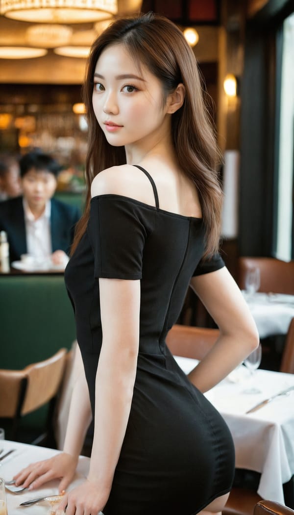 Tags: 21872187, SDXL
{"3": {"inputs": {"seed": 597214743172773, "steps": 32, "cfg": 6.6, "sampler_name": "dpmpp_2m", "scheduler": "karras", "denoise": 1.0, "model": ["27", 0], "positive": ["6", 0], "negative": ["7", 0], "latent_image": ["5", 0]}, "class_type": "KSampler"}, "4": {"inputs": {"ckpt_name": "juggernautxl.safetensors"}, "class_type": "CheckpointLoaderSimple"}, "5": {"inputs": {"width": 768, "height": 1344, "batch_size": 1}, "class_type": "EmptyLatentImage"}, "6": {"inputs": {"text": "28 year old girl, (korean:0.99), (irish:1.08), (russian:1.02), (ukrainian:0.97), (beautiful eyes:1.13), (detailed face:1.04), (seductive facial expression:0.95), (temptress:0.99), (idol:1.12), (pale skin:0.97), (blush:1.05), (slim:1.12), (seductive pose:1.12), (double eyelids:1.10), (cute:1.11), (sexy lips:1.13), (perky ass:0.95), (exposed ass:1.02), (looking back:0.97), (sexy ass:1.09), (thigh gap:1.00), (wearing a little black dress:0.99) at a fine dining restaurant, (film:1.07), (portra:1.02), (soft lighting:1.03), (detailed skin:1.08), (natural looking skin:1.08), (candid cinema:1.02), (textured skin:1.08), (RAW:1.08), (skin fuzz:1.00)", "clip": ["27", 1]}, "class_type": "CLIPTextEncode"}, "7": {"inputs": {"text": "(bad hands:1.10), (low resolution:1.05), (distorted:1.09), (worst quality:1.11), (open mouth:1.13), (twisted:1.14), (watermark:1.13)", "clip": ["27", 1]}, "class_type": "CLIPTextEncode"}, "8": {"inputs": {"samples": ["3", 0], "vae": ["4", 2]}, "class_type": "VAEDecode"}, "25": {"inputs": {"lora_name": "nudify_xl.safetensors", "strength_model": 0.3, "strength_clip": 0.39, "model": ["4", 0], "clip": ["4", 1]}, "class_type": "LoraLoader"}, "26": {"inputs": {"lora_name": "shirtlift_SDXL_v2.safetensors", "strength_model": 0.13, "strength_clip": 0.04, "model": ["25", 0], "clip": ["25", 1]}, "class_type": "LoraLoader"}, "27": {"inputs": {"lora_name": "PerfectEyesXL.safetensors", "strength_model": 0.07, "strength_clip": 0.08, "model": ["26", 0], "clip": ["26", 1]}, "class_type": "LoraLoader"}, "30": {"inputs": {"model_name": "4x_NMKD-Superscale-SP_178000_G.pth"}, "class_type": "UpscaleModelLoader"}, "31": {"inputs": {"upscale_model": ["30", 0], "image": ["8", 0]}, "class_type": "ImageUpscaleWithModel"}, "32": {"inputs": {"upscale_method": "lanczos", "scale_by": 0.5, "image": ["31", 0]}, "class_type": "ImageScaleBy"}, "33": {"inputs": {"pixels": ["32", 0], "vae": ["4", 2]}, "class_type": "VAEEncode"}, "34": {"inputs": {"seed": 597214743172773, "steps": 32, "cfg": 6.6, "sampler_name": "dpmpp_2m", "scheduler": "karras", "denoise": 0.3, "model": ["27", 0], "positive": ["6", 0], "negative": ["7", 0], "latent_image": ["33", 0]}, "class_type": "KSampler"}, "36": {"inputs": {"samples": ["34", 0], "vae": ["4", 2]}, "class_type": "VAEDecode"}, "39": {"inputs": {"filename_prefix": "comfyapi-1716344798825", "images": ["36", 0]}, "class_type": "SaveImage"}}