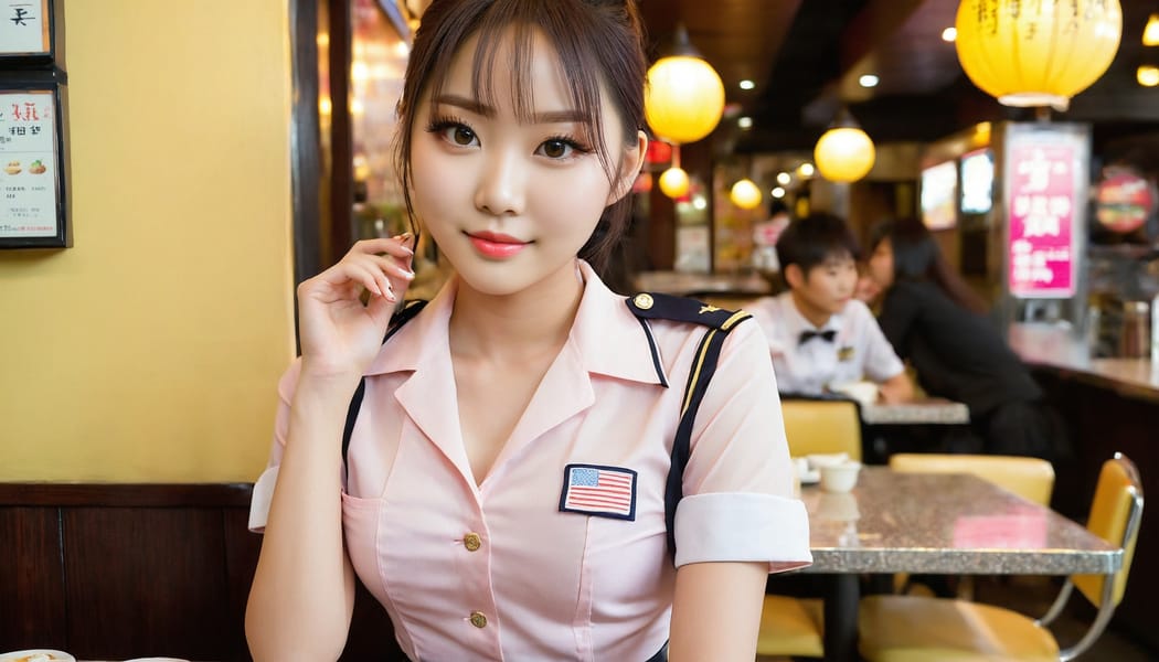 Tags: 21872187, SDXL
{"3": {"inputs": {"seed": 179605650694362, "steps": 32, "cfg": 7.9, "sampler_name": "dpmpp_2m", "scheduler": "karras", "denoise": 1.0, "model": ["27", 0], "positive": ["6", 0], "negative": ["7", 0], "latent_image": ["5", 0]}, "class_type": "KSampler"}, "4": {"inputs": {"ckpt_name": "juggernautxl.safetensors"}, "class_type": "CheckpointLoaderSimple"}, "5": {"inputs": {"width": 1344, "height": 768, "batch_size": 1}, "class_type": "EmptyLatentImage"}, "6": {"inputs": {"text": "24 year old girl, (taiwanese:0.96), (idol:1.01), (cute:0.97), (slim:0.96), (eyelashes:1.03), (sexy lips:1.07), (beautiful eyes:1.09), (detailed face:1.01), (blush:1.07), (seductive facial expression:0.98), (temptress:0.96), (pale skin:1.09), (double eyelids:1.00), (seductive pose:0.97), (perky ass:1.05), (exposed ass:1.11), (looking back:1.02), (sexy ass:1.02), (thigh gap:1.02), (a waitress in uniform:1.12) working at a restaurant, (soft lighting:1.01), (textured skin:1.06), (portra:1.03), (skin fuzz:1.07), (natural looking skin:1.09), (RAW:1.09), (film:1.00), (candid cinema:1.01)", "clip": ["27", 1]}, "class_type": "CLIPTextEncode"}, "7": {"inputs": {"text": "(low resolution:1.11), (open mouth:1.12), (bad hands:1.13), (distorted:1.12), (twisted:1.11), (worst quality:1.13), (watermark:1.11)", "clip": ["27", 1]}, "class_type": "CLIPTextEncode"}, "8": {"inputs": {"samples": ["3", 0], "vae": ["4", 2]}, "class_type": "VAEDecode"}, "25": {"inputs": {"lora_name": "nudify_xl.safetensors", "strength_model": 0.2, "strength_clip": 0.19, "model": ["4", 0], "clip": ["4", 1]}, "class_type": "LoraLoader"}, "26": {"inputs": {"lora_name": "shirtlift_SDXL_v2.safetensors", "strength_model": 0.17, "strength_clip": 0.19, "model": ["25", 0], "clip": ["25", 1]}, "class_type": "LoraLoader"}, "27": {"inputs": {"lora_name": "PerfectEyesXL.safetensors", "strength_model": 0.17, "strength_clip": 0.18, "model": ["26", 0], "clip": ["26", 1]}, "class_type": "LoraLoader"}, "30": {"inputs": {"model_name": "4x_NMKD-Superscale-SP_178000_G.pth"}, "class_type": "UpscaleModelLoader"}, "31": {"inputs": {"upscale_model": ["30", 0], "image": ["8", 0]}, "class_type": "ImageUpscaleWithModel"}, "32": {"inputs": {"upscale_method": "lanczos", "scale_by": 0.5, "image": ["31", 0]}, "class_type": "ImageScaleBy"}, "33": {"inputs": {"pixels": ["32", 0], "vae": ["4", 2]}, "class_type": "VAEEncode"}, "34": {"inputs": {"seed": 179605650694362, "steps": 32, "cfg": 7.9, "sampler_name": "dpmpp_2m", "scheduler": "karras", "denoise": 0.3, "model": ["27", 0], "positive": ["6", 0], "negative": ["7", 0], "latent_image": ["33", 0]}, "class_type": "KSampler"}, "36": {"inputs": {"samples": ["34", 0], "vae": ["4", 2]}, "class_type": "VAEDecode"}, "39": {"inputs": {"filename_prefix": "comfyapi-1727028652767", "images": ["36", 0]}, "class_type": "SaveImage"}}