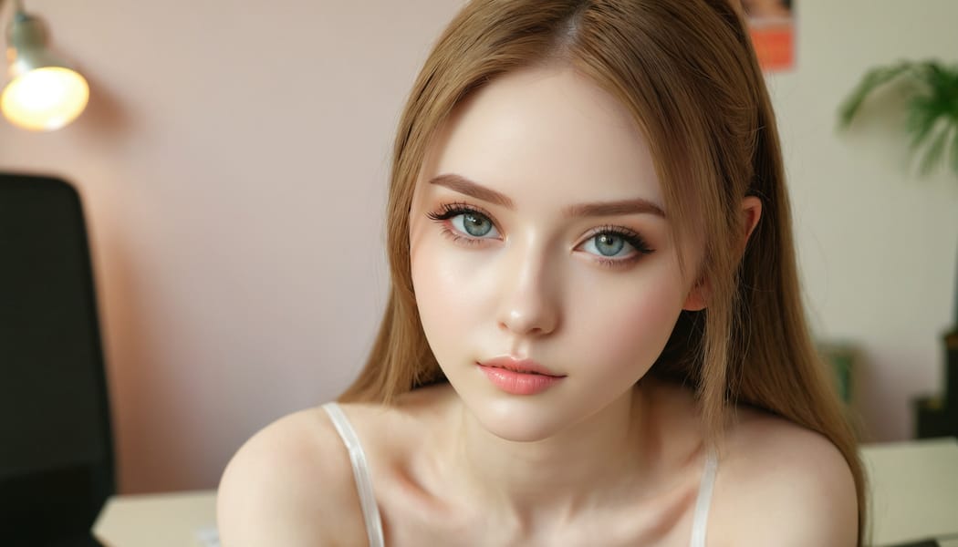 Tags: 21872187, SDXL
{"3": {"inputs": {"seed": 222889501588378, "steps": 32, "cfg": 7.29, "sampler_name": "dpmpp_2m", "scheduler": "karras", "denoise": 1.0, "model": ["27", 0], "positive": ["6", 0], "negative": ["7", 0], "latent_image": ["5", 0]}, "class_type": "KSampler"}, "4": {"inputs": {"ckpt_name": "juggernautxl.safetensors"}, "class_type": "CheckpointLoaderSimple"}, "5": {"inputs": {"width": 1344, "height": 768, "batch_size": 1}, "class_type": "EmptyLatentImage"}, "6": {"inputs": {"text": "18 year old girl, (detailed face:1.09), (slim:0.98), (beautiful eyes:1.03), (temptress:1.02), (seductive facial expression:1.05), (seductive pose:1.13), (idol:1.10), (eyelashes:1.01), (blush:1.01), (pale skin:1.11), (sexy lips:1.12), (cute:1.14), (in a seductive pose:0.98), (large perky breasts:0.99), (cleavage:1.03), (thigh gap:0.96), (an office lady:1.01), (soft lighting:1.00), (natural looking skin:1.04), (candid cinema:1.00), (film:1.06), (textured skin:1.02), (detailed skin:1.01), (RAW:1.04), (portra:1.03)", "clip": ["27", 1]}, "class_type": "CLIPTextEncode"}, "7": {"inputs": {"text": "(watermark:1.14), (bad hands:1.09), (open mouth:1.12), (twisted:1.07), (low resolution:1.07), (worst quality:1.13)", "clip": ["27", 1]}, "class_type": "CLIPTextEncode"}, "8": {"inputs": {"samples": ["3", 0], "vae": ["4", 2]}, "class_type": "VAEDecode"}, "25": {"inputs": {"lora_name": "nudify_xl.safetensors", "strength_model": 0.2, "strength_clip": 0.09, "model": ["4", 0], "clip": ["4", 1]}, "class_type": "LoraLoader"}, "26": {"inputs": {"lora_name": "shirtlift_SDXL_v2.safetensors", "strength_model": 0.04, "strength_clip": 0.14, "model": ["25", 0], "clip": ["25", 1]}, "class_type": "LoraLoader"}, "27": {"inputs": {"lora_name": "PerfectEyesXL.safetensors", "strength_model": 0.09, "strength_clip": 0.03, "model": ["26", 0], "clip": ["26", 1]}, "class_type": "LoraLoader"}, "30": {"inputs": {"model_name": "4x_NMKD-Superscale-SP_178000_G.pth"}, "class_type": "UpscaleModelLoader"}, "31": {"inputs": {"upscale_model": ["30", 0], "image": ["8", 0]}, "class_type": "ImageUpscaleWithModel"}, "32": {"inputs": {"upscale_method": "lanczos", "scale_by": 0.5, "image": ["31", 0]}, "class_type": "ImageScaleBy"}, "33": {"inputs": {"pixels": ["32", 0], "vae": ["4", 2]}, "class_type": "VAEEncode"}, "34": {"inputs": {"seed": 222889501588378, "steps": 32, "cfg": 7.29, "sampler_name": "dpmpp_2m", "scheduler": "karras", "denoise": 0.3, "model": ["27", 0], "positive": ["6", 0], "negative": ["7", 0], "latent_image": ["33", 0]}, "class_type": "KSampler"}, "36": {"inputs": {"samples": ["34", 0], "vae": ["4", 2]}, "class_type": "VAEDecode"}, "39": {"inputs": {"filename_prefix": "comfyapi-1713187511725", "images": ["36", 0]}, "class_type": "SaveImage"}}