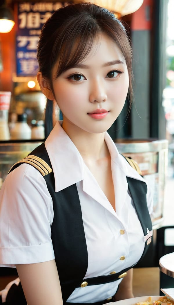 Tags: 21872187, SDXL
{"3": {"inputs": {"seed": 264586974356746, "steps": 64, "cfg": 5.93, "sampler_name": "dpmpp_2m", "scheduler": "karras", "denoise": 1.0, "model": ["27", 0], "positive": ["6", 0], "negative": ["7", 0], "latent_image": ["5", 0]}, "class_type": "KSampler"}, "4": {"inputs": {"ckpt_name": "juggernautxl.safetensors"}, "class_type": "CheckpointLoaderSimple"}, "5": {"inputs": {"width": 768, "height": 1344, "batch_size": 1}, "class_type": "EmptyLatentImage"}, "6": {"inputs": {"text": "21 year old girl, (irish:1.12), (taiwanese:1.02), (idol:1.08), (sexy lips:1.10), (blush:0.96), (seductive facial expression:1.12), (cute:1.13), (double eyelids:1.08), (detailed face:1.06), (seductive pose:1.04), (eyelashes:0.95), (beautiful eyes:1.06), (pale skin:1.11), (in a seductive pose:1.14), (large perky breasts:0.99), (cleavage:1.11), (thigh gap:1.02), (a waitress in uniform:1.06) working at a restaurant, (skin fuzz:1.08), (film:1.08), (textured skin:1.07), (detailed skin:1.09), (RAW:1.04), (candid cinema:1.04), (portra:1.07), (natural looking skin:1.01)", "clip": ["27", 1]}, "class_type": "CLIPTextEncode"}, "7": {"inputs": {"text": "(bad hands:1.09), (distorted:1.08), (worst quality:1.13), (open mouth:1.11), (twisted:1.06), (low resolution:1.09), (watermark:1.08)", "clip": ["27", 1]}, "class_type": "CLIPTextEncode"}, "8": {"inputs": {"samples": ["3", 0], "vae": ["4", 2]}, "class_type": "VAEDecode"}, "25": {"inputs": {"lora_name": "nudify_xl.safetensors", "strength_model": 0.23, "strength_clip": 0.16, "model": ["4", 0], "clip": ["4", 1]}, "class_type": "LoraLoader"}, "26": {"inputs": {"lora_name": "shirtlift_SDXL_v2.safetensors", "strength_model": 0.09, "strength_clip": 0.14, "model": ["25", 0], "clip": ["25", 1]}, "class_type": "LoraLoader"}, "27": {"inputs": {"lora_name": "PerfectEyesXL.safetensors", "strength_model": 0.03, "strength_clip": 0.01, "model": ["26", 0], "clip": ["26", 1]}, "class_type": "LoraLoader"}, "30": {"inputs": {"model_name": "4x_NMKD-Superscale-SP_178000_G.pth"}, "class_type": "UpscaleModelLoader"}, "31": {"inputs": {"upscale_model": ["30", 0], "image": ["8", 0]}, "class_type": "ImageUpscaleWithModel"}, "32": {"inputs": {"upscale_method": "lanczos", "scale_by": 0.5, "image": ["31", 0]}, "class_type": "ImageScaleBy"}, "33": {"inputs": {"pixels": ["32", 0], "vae": ["4", 2]}, "class_type": "VAEEncode"}, "34": {"inputs": {"seed": 264586974356746, "steps": 64, "cfg": 5.93, "sampler_name": "dpmpp_2m", "scheduler": "karras", "denoise": 0.3, "model": ["27", 0], "positive": ["6", 0], "negative": ["7", 0], "latent_image": ["33", 0]}, "class_type": "KSampler"}, "36": {"inputs": {"samples": ["34", 0], "vae": ["4", 2]}, "class_type": "VAEDecode"}, "39": {"inputs": {"filename_prefix": "comfyapi-1718294905016", "images": ["36", 0]}, "class_type": "SaveImage"}}