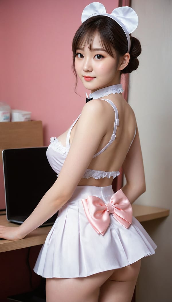 Tags: 21872187, SDXL
{"3": {"inputs": {"seed": 539548409663407, "steps": 32, "cfg": 7.48, "sampler_name": "dpmpp_2m", "scheduler": "karras", "denoise": 1.0, "model": ["27", 0], "positive": ["6", 0], "negative": ["7", 0], "latent_image": ["5", 0]}, "class_type": "KSampler"}, "4": {"inputs": {"ckpt_name": "juggernautXL_v8Rundiffusion.safetensors"}, "class_type": "CheckpointLoaderSimple"}, "5": {"inputs": {"width": 768, "height": 1344, "batch_size": 1}, "class_type": "EmptyLatentImage"}, "6": {"inputs": {"text": "28 year old girl, (russian:1.07), (korean:1.14), (slim:0.98), (blush:1.02), (double eyelids:1.04), (eyelashes:1.10), (detailed face:1.02), (beautiful eyes:1.10), (idol:1.08), (sexy lips:1.03), (temptress:1.05), (pale skin:1.05), (cute:1.11), (seductive facial expression:1.13), (on all fours:0.96), (spreading ass cheeks:1.10), (from behind:0.95), (backboob:1.05), in a (skimpy maid costume:1.09) working at a maid cafe, choker, bowtie, headband, pleated skirt, (candid cinema:1.04), (RAW:1.09), (textured skin:1.05), (natural looking skin:1.09), (soft lighting:1.09), (detailed skin:1.09), (portra:1.06), (film:1.01), (skin fuzz:1.06)", "clip": ["27", 1]}, "class_type": "CLIPTextEncode"}, "7": {"inputs": {"text": "(open mouth:1.13), (bad hands:1.05), (watermark:1.07), (twisted:1.10), (distorted:1.13), (low resolution:1.10), (worst quality:1.12)", "clip": ["27", 1]}, "class_type": "CLIPTextEncode"}, "8": {"inputs": {"samples": ["3", 0], "vae": ["4", 2]}, "class_type": "VAEDecode"}, "25": {"inputs": {"lora_name": "nudify_xl.safetensors", "strength_model": 0.04, "strength_clip": 0.21, "model": ["4", 0], "clip": ["4", 1]}, "class_type": "LoraLoader"}, "26": {"inputs": {"lora_name": "shirtlift_SDXL_v2.safetensors", "strength_model": 0.17, "strength_clip": 0.11, "model": ["25", 0], "clip": ["25", 1]}, "class_type": "LoraLoader"}, "27": {"inputs": {"lora_name": "PerfectEyesXL.safetensors", "strength_model": 0.02, "strength_clip": 0.12, "model": ["26", 0], "clip": ["26", 1]}, "class_type": "LoraLoader"}, "30": {"inputs": {"model_name": "4x_NMKD-Superscale-SP_178000_G.pth"}, "class_type": "UpscaleModelLoader"}, "31": {"inputs": {"upscale_model": ["30", 0], "image": ["8", 0]}, "class_type": "ImageUpscaleWithModel"}, "32": {"inputs": {"upscale_method": "lanczos", "scale_by": 0.5, "image": ["31", 0]}, "class_type": "ImageScaleBy"}, "33": {"inputs": {"pixels": ["32", 0], "vae": ["4", 2]}, "class_type": "VAEEncode"}, "34": {"inputs": {"seed": 539548409663407, "steps": 32, "cfg": 7.48, "sampler_name": "dpmpp_2m", "scheduler": "karras", "denoise": 0.3, "model": ["27", 0], "positive": ["6", 0], "negative": ["7", 0], "latent_image": ["33", 0]}, "class_type": "KSampler"}, "36": {"inputs": {"samples": ["34", 0], "vae": ["4", 2]}, "class_type": "VAEDecode"}, "39": {"inputs": {"filename_prefix": "comfyapi-1707379447667", "images": ["36", 0]}, "class_type": "SaveImage"}}