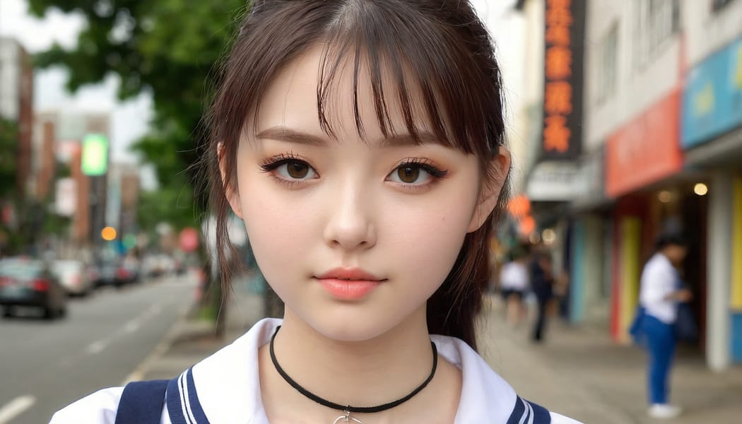 Tags: 21872187, SDXL
{"3": {"inputs": {"seed": 672161378269583, "steps": 32, "cfg": 6.02, "sampler_name": "dpmpp_2m", "scheduler": "karras", "denoise": 1.0, "model": ["27", 0], "positive": ["6", 0], "negative": ["7", 0], "latent_image": ["5", 0]}, "class_type": "KSampler"}, "4": {"inputs": {"ckpt_name": "juggernautxl.safetensors"}, "class_type": "CheckpointLoaderSimple"}, "5": {"inputs": {"width": 1344, "height": 768, "batch_size": 1}, "class_type": "EmptyLatentImage"}, "6": {"inputs": {"text": "19 year old girl, (beautiful eyes:0.95), (seductive facial expression:0.97), (blush:0.95), (idol:1.06), (pale skin:0.95), (slim:1.00), (sexy lips:1.12), (temptress:0.95), (eyelashes:1.01), (cute:1.03), (double eyelids:0.99), (detailed face:1.07), (seductive pose:1.00), (in a seductive pose:1.07), (large perky breasts:1.00), (cleavage:1.06), (thigh gap:1.14), (school uniform:0.96), choker, busy street, (textured skin:1.09), (detailed skin:1.01), (soft lighting:1.01), (film:1.00), (natural looking skin:1.02), (skin fuzz:1.09), (candid cinema:1.02), (RAW:1.08)", "clip": ["27", 1]}, "class_type": "CLIPTextEncode"}, "7": {"inputs": {"text": "(open mouth:1.14), (distorted:1.08), (low resolution:1.10), (worst quality:1.11), (twisted:1.07), (watermark:1.10), (bad hands:1.08)", "clip": ["27", 1]}, "class_type": "CLIPTextEncode"}, "8": {"inputs": {"samples": ["3", 0], "vae": ["4", 2]}, "class_type": "VAEDecode"}, "25": {"inputs": {"lora_name": "nudify_xl.safetensors", "strength_model": 0.31, "strength_clip": 0.26, "model": ["4", 0], "clip": ["4", 1]}, "class_type": "LoraLoader"}, "26": {"inputs": {"lora_name": "shirtlift_SDXL_v2.safetensors", "strength_model": 0.1, "strength_clip": 0.02, "model": ["25", 0], "clip": ["25", 1]}, "class_type": "LoraLoader"}, "27": {"inputs": {"lora_name": "PerfectEyesXL.safetensors", "strength_model": 0.04, "strength_clip": 0.16, "model": ["26", 0], "clip": ["26", 1]}, "class_type": "LoraLoader"}, "30": {"inputs": {"model_name": "4x_NMKD-Superscale-SP_178000_G.pth"}, "class_type": "UpscaleModelLoader"}, "31": {"inputs": {"upscale_model": ["30", 0], "image": ["8", 0]}, "class_type": "ImageUpscaleWithModel"}, "32": {"inputs": {"upscale_method": "lanczos", "scale_by": 0.5, "image": ["31", 0]}, "class_type": "ImageScaleBy"}, "33": {"inputs": {"pixels": ["32", 0], "vae": ["4", 2]}, "class_type": "VAEEncode"}, "34": {"inputs": {"seed": 672161378269583, "steps": 32, "cfg": 6.02, "sampler_name": "dpmpp_2m", "scheduler": "karras", "denoise": 0.3, "model": ["27", 0], "positive": ["6", 0], "negative": ["7", 0], "latent_image": ["33", 0]}, "class_type": "KSampler"}, "36": {"inputs": {"samples": ["34", 0], "vae": ["4", 2]}, "class_type": "VAEDecode"}, "39": {"inputs": {"filename_prefix": "comfyapi-1714504330914", "images": ["36", 0]}, "class_type": "SaveImage"}}