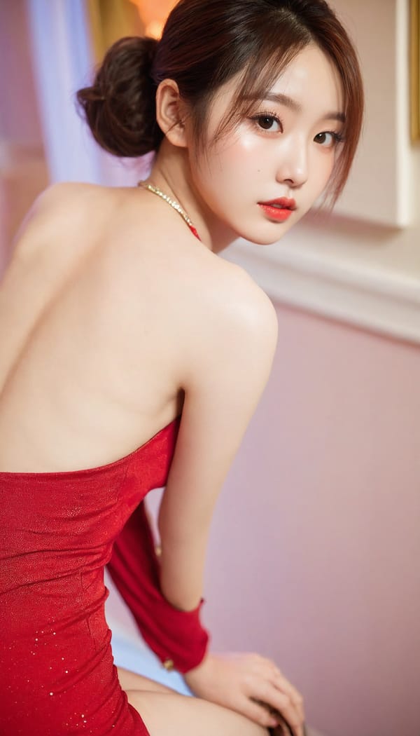 Tags: 21872187, SDXL
{"3": {"inputs": {"seed": 889779864955727, "steps": 32, "cfg": 5.67, "sampler_name": "dpmpp_2m", "scheduler": "karras", "denoise": 1.0, "model": ["27", 0], "positive": ["6", 0], "negative": ["7", 0], "latent_image": ["5", 0]}, "class_type": "KSampler"}, "4": {"inputs": {"ckpt_name": "helloworldxl.safetensors"}, "class_type": "CheckpointLoaderSimple"}, "5": {"inputs": {"width": 768, "height": 1344, "batch_size": 1}, "class_type": "EmptyLatentImage"}, "6": {"inputs": {"text": "18 year old girl, (korean:1.06), (sexy lips:1.07), (seductive pose:1.04), (temptress:1.04), (cute:1.13), (beautiful eyes:1.12), (double eyelids:1.10), (blush:1.10), (seductive facial expression:1.06), (idol:0.99), (pale skin:1.08), (eyelashes:1.08), (detailed face:1.06), (slim:0.96), (perky ass:1.08), (exposed ass:1.13), (looking back:1.14), (sexy ass:1.13), (thigh gap:1.04), (wearing a low-cut red dress:0.98) at a ballroom, (soft lighting:1.01), (candid cinema:1.00), (film:1.08), (natural looking skin:1.05), (RAW:1.02), (textured skin:1.07), (skin fuzz:1.02), (detailed skin:1.05), (portra:1.03)", "clip": ["27", 1]}, "class_type": "CLIPTextEncode"}, "7": {"inputs": {"text": "(worst quality:1.09), (watermark:1.08), (open mouth:1.08), (twisted:1.10), (bad hands:1.12), (distorted:1.14), (low resolution:1.09)", "clip": ["27", 1]}, "class_type": "CLIPTextEncode"}, "8": {"inputs": {"samples": ["3", 0], "vae": ["4", 2]}, "class_type": "VAEDecode"}, "25": {"inputs": {"lora_name": "nudify_xl.safetensors", "strength_model": 0.37, "strength_clip": 0.06, "model": ["4", 0], "clip": ["4", 1]}, "class_type": "LoraLoader"}, "26": {"inputs": {"lora_name": "shirtlift_SDXL_v2.safetensors", "strength_model": 0.18, "strength_clip": 0.12, "model": ["25", 0], "clip": ["25", 1]}, "class_type": "LoraLoader"}, "27": {"inputs": {"lora_name": "PerfectEyesXL.safetensors", "strength_model": 0.19, "strength_clip": 0.14, "model": ["26", 0], "clip": ["26", 1]}, "class_type": "LoraLoader"}, "30": {"inputs": {"model_name": "4x_NMKD-Superscale-SP_178000_G.pth"}, "class_type": "UpscaleModelLoader"}, "31": {"inputs": {"upscale_model": ["30", 0], "image": ["8", 0]}, "class_type": "ImageUpscaleWithModel"}, "32": {"inputs": {"upscale_method": "lanczos", "scale_by": 0.5, "image": ["31", 0]}, "class_type": "ImageScaleBy"}, "33": {"inputs": {"pixels": ["32", 0], "vae": ["4", 2]}, "class_type": "VAEEncode"}, "34": {"inputs": {"seed": 889779864955727, "steps": 32, "cfg": 5.67, "sampler_name": "dpmpp_2m", "scheduler": "karras", "denoise": 0.3, "model": ["27", 0], "positive": ["6", 0], "negative": ["7", 0], "latent_image": ["33", 0]}, "class_type": "KSampler"}, "36": {"inputs": {"samples": ["34", 0], "vae": ["4", 2]}, "class_type": "VAEDecode"}, "39": {"inputs": {"filename_prefix": "comfyapi-1725370833442", "images": ["36", 0]}, "class_type": "SaveImage"}}