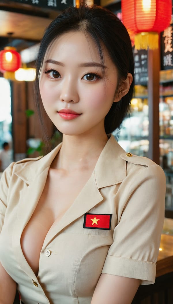 Tags: 21872187, SDXL
{"3": {"inputs": {"seed": 904742746848077, "steps": 32, "cfg": 6.25, "sampler_name": "dpmpp_2m", "scheduler": "karras", "denoise": 1.0, "model": ["27", 0], "positive": ["6", 0], "negative": ["7", 0], "latent_image": ["5", 0]}, "class_type": "KSampler"}, "4": {"inputs": {"ckpt_name": "juggernautxl.safetensors"}, "class_type": "CheckpointLoaderSimple"}, "5": {"inputs": {"width": 768, "height": 1344, "batch_size": 1}, "class_type": "EmptyLatentImage"}, "6": {"inputs": {"text": "23 year old girl, (chinese:1.11), (pale skin:1.03), (sexy lips:1.03), (beautiful eyes:1.06), (temptress:1.02), (seductive facial expression:1.01), (detailed face:1.12), (double eyelids:1.11), (cute:0.96), (seductive pose:1.09), (idol:0.99), (slim:1.14), (eyelashes:1.05), (in a seductive pose:1.04), (large perky breasts:1.13), (cleavage:0.99), (thigh gap:1.08), (a waitress in uniform:1.13) working at a restaurant, (textured skin:1.05), (skin fuzz:1.00), (candid cinema:1.09), (portra:1.00), (soft lighting:1.04), (film:1.01), (RAW:1.01), (natural looking skin:1.06), (detailed skin:1.04)", "clip": ["27", 1]}, "class_type": "CLIPTextEncode"}, "7": {"inputs": {"text": "(low resolution:1.07), (bad hands:1.05), (distorted:1.07), (open mouth:1.07), (worst quality:1.13), (watermark:1.07), (twisted:1.13)", "clip": ["27", 1]}, "class_type": "CLIPTextEncode"}, "8": {"inputs": {"samples": ["3", 0], "vae": ["4", 2]}, "class_type": "VAEDecode"}, "25": {"inputs": {"lora_name": "nudify_xl.safetensors", "strength_model": 0.27, "strength_clip": 0.21, "model": ["4", 0], "clip": ["4", 1]}, "class_type": "LoraLoader"}, "26": {"inputs": {"lora_name": "shirtlift_SDXL_v2.safetensors", "strength_model": 0.09, "strength_clip": 0.01, "model": ["25", 0], "clip": ["25", 1]}, "class_type": "LoraLoader"}, "27": {"inputs": {"lora_name": "PerfectEyesXL.safetensors", "strength_model": 0.19, "strength_clip": 0.04, "model": ["26", 0], "clip": ["26", 1]}, "class_type": "LoraLoader"}, "30": {"inputs": {"model_name": "4x_NMKD-Superscale-SP_178000_G.pth"}, "class_type": "UpscaleModelLoader"}, "31": {"inputs": {"upscale_model": ["30", 0], "image": ["8", 0]}, "class_type": "ImageUpscaleWithModel"}, "32": {"inputs": {"upscale_method": "lanczos", "scale_by": 0.5, "image": ["31", 0]}, "class_type": "ImageScaleBy"}, "33": {"inputs": {"pixels": ["32", 0], "vae": ["4", 2]}, "class_type": "VAEEncode"}, "34": {"inputs": {"seed": 904742746848077, "steps": 32, "cfg": 6.25, "sampler_name": "dpmpp_2m", "scheduler": "karras", "denoise": 0.3, "model": ["27", 0], "positive": ["6", 0], "negative": ["7", 0], "latent_image": ["33", 0]}, "class_type": "KSampler"}, "36": {"inputs": {"samples": ["34", 0], "vae": ["4", 2]}, "class_type": "VAEDecode"}, "39": {"inputs": {"filename_prefix": "comfyapi-1718150572729", "images": ["36", 0]}, "class_type": "SaveImage"}}