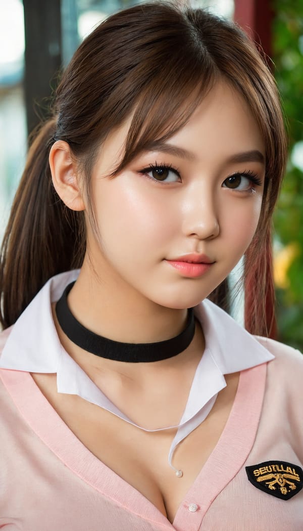 Tags: 21872187, SDXL
{"3": {"inputs": {"seed": 624837552126199, "steps": 32, "cfg": 7.39, "sampler_name": "dpmpp_2m", "scheduler": "karras", "denoise": 1.0, "model": ["27", 0], "positive": ["6", 0], "negative": ["7", 0], "latent_image": ["5", 0]}, "class_type": "KSampler"}, "4": {"inputs": {"ckpt_name": "juggernautXL_v8Rundiffusion.safetensors"}, "class_type": "CheckpointLoaderSimple"}, "5": {"inputs": {"width": 768, "height": 1344, "batch_size": 1}, "class_type": "EmptyLatentImage"}, "6": {"inputs": {"text": "19 year old girl, (blush:1.02), (sexy lips:1.14), (eyelashes:0.95), (detailed face:1.04), (seductive facial expression:0.99), (cute:1.13), (slim:1.03), (double eyelids:1.00), (beautiful eyes:1.13), (idol:1.08), (seductive pose:1.02), (temptress:1.00), (in a seductive pose:1.09), (large perky breasts:1.06), (cleavage:1.11), (thigh gap:0.96), (school uniform:1.01), choker, busy street, (candid cinema:1.07), (textured skin:1.07), (film:1.06), (RAW:1.03), (soft lighting:1.06), (skin fuzz:1.01), (detailed skin:1.04), (portra:1.05), (natural looking skin:1.07)", "clip": ["27", 1]}, "class_type": "CLIPTextEncode"}, "7": {"inputs": {"text": "(open mouth:1.07), (worst quality:1.08), (twisted:1.12), (low resolution:1.05), (watermark:1.12), (bad hands:1.10), (distorted:1.05)", "clip": ["27", 1]}, "class_type": "CLIPTextEncode"}, "8": {"inputs": {"samples": ["3", 0], "vae": ["4", 2]}, "class_type": "VAEDecode"}, "25": {"inputs": {"lora_name": "nudify_xl.safetensors", "strength_model": 0.04, "strength_clip": 0.18, "model": ["4", 0], "clip": ["4", 1]}, "class_type": "LoraLoader"}, "26": {"inputs": {"lora_name": "shirtlift_SDXL_v2.safetensors", "strength_model": 0.07, "strength_clip": 0.05, "model": ["25", 0], "clip": ["25", 1]}, "class_type": "LoraLoader"}, "27": {"inputs": {"lora_name": "PerfectEyesXL.safetensors", "strength_model": 0.17, "strength_clip": 0.06, "model": ["26", 0], "clip": ["26", 1]}, "class_type": "LoraLoader"}, "30": {"inputs": {"model_name": "4x_NMKD-Superscale-SP_178000_G.pth"}, "class_type": "UpscaleModelLoader"}, "31": {"inputs": {"upscale_model": ["30", 0], "image": ["8", 0]}, "class_type": "ImageUpscaleWithModel"}, "32": {"inputs": {"upscale_method": "lanczos", "scale_by": 0.5, "image": ["31", 0]}, "class_type": "ImageScaleBy"}, "33": {"inputs": {"pixels": ["32", 0], "vae": ["4", 2]}, "class_type": "VAEEncode"}, "34": {"inputs": {"seed": 624837552126199, "steps": 32, "cfg": 7.39, "sampler_name": "dpmpp_2m", "scheduler": "karras", "denoise": 0.3, "model": ["27", 0], "positive": ["6", 0], "negative": ["7", 0], "latent_image": ["33", 0]}, "class_type": "KSampler"}, "36": {"inputs": {"samples": ["34", 0], "vae": ["4", 2]}, "class_type": "VAEDecode"}, "39": {"inputs": {"filename_prefix": "comfyapi-1708081679175", "images": ["36", 0]}, "class_type": "SaveImage"}}