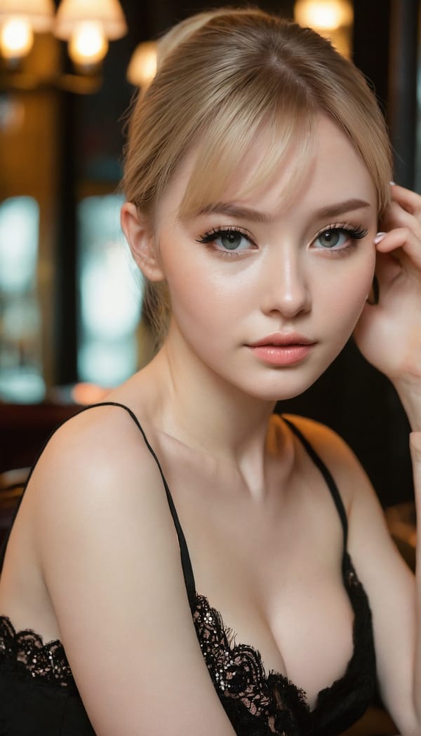 Tags: 21872187, SDXL
{"3": {"inputs": {"seed": 623059540853432, "steps": 32, "cfg": 5.06, "sampler_name": "dpmpp_2m", "scheduler": "karras", "denoise": 1.0, "model": ["27", 0], "positive": ["6", 0], "negative": ["7", 0], "latent_image": ["5", 0]}, "class_type": "KSampler"}, "4": {"inputs": {"ckpt_name": "juggernautxl.safetensors"}, "class_type": "CheckpointLoaderSimple"}, "5": {"inputs": {"width": 768, "height": 1344, "batch_size": 1}, "class_type": "EmptyLatentImage"}, "6": {"inputs": {"text": "26 year old girl, (ukrainian:1.00), (slim:1.08), (seductive pose:1.12), (detailed face:1.09), (double eyelids:0.99), (beautiful eyes:1.06), (blush:1.00), (idol:1.01), (sexy lips:1.01), (pale skin:1.01), (eyelashes:0.98), (seductive facial expression:1.14), (cute:0.97), (on all fours:1.10), (spreading ass cheeks:1.12), (from behind:1.10), (backboob:1.13), (wearing a little black dress:1.06) at a fine dining restaurant, (film:1.02), (soft lighting:1.05), (skin fuzz:1.08), (natural looking skin:1.05), (candid cinema:1.01), (detailed skin:1.04), (textured skin:1.04), (portra:1.00), (RAW:1.01)", "clip": ["27", 1]}, "class_type": "CLIPTextEncode"}, "7": {"inputs": {"text": "(watermark:1.14), (distorted:1.06), (low resolution:1.08), (bad hands:1.05), (open mouth:1.14), (twisted:1.13), (worst quality:1.12)", "clip": ["27", 1]}, "class_type": "CLIPTextEncode"}, "8": {"inputs": {"samples": ["3", 0], "vae": ["4", 2]}, "class_type": "VAEDecode"}, "25": {"inputs": {"lora_name": "nudify_xl.safetensors", "strength_model": 0.26, "strength_clip": 0.27, "model": ["4", 0], "clip": ["4", 1]}, "class_type": "LoraLoader"}, "26": {"inputs": {"lora_name": "shirtlift_SDXL_v2.safetensors", "strength_model": 0.11, "strength_clip": 0.03, "model": ["25", 0], "clip": ["25", 1]}, "class_type": "LoraLoader"}, "27": {"inputs": {"lora_name": "PerfectEyesXL.safetensors", "strength_model": 0.05, "strength_clip": 0.19, "model": ["26", 0], "clip": ["26", 1]}, "class_type": "LoraLoader"}, "30": {"inputs": {"model_name": "4x_NMKD-Superscale-SP_178000_G.pth"}, "class_type": "UpscaleModelLoader"}, "31": {"inputs": {"upscale_model": ["30", 0], "image": ["8", 0]}, "class_type": "ImageUpscaleWithModel"}, "32": {"inputs": {"upscale_method": "lanczos", "scale_by": 0.5, "image": ["31", 0]}, "class_type": "ImageScaleBy"}, "33": {"inputs": {"pixels": ["32", 0], "vae": ["4", 2]}, "class_type": "VAEEncode"}, "34": {"inputs": {"seed": 623059540853432, "steps": 32, "cfg": 5.06, "sampler_name": "dpmpp_2m", "scheduler": "karras", "denoise": 0.3, "model": ["27", 0], "positive": ["6", 0], "negative": ["7", 0], "latent_image": ["33", 0]}, "class_type": "KSampler"}, "36": {"inputs": {"samples": ["34", 0], "vae": ["4", 2]}, "class_type": "VAEDecode"}, "39": {"inputs": {"filename_prefix": "comfyapi-1724912194913", "images": ["36", 0]}, "class_type": "SaveImage"}}