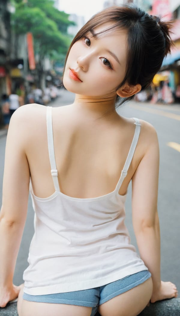 Tags: 21872187, SDXL
{"3": {"inputs": {"seed": 535674009770003, "steps": 64, "cfg": 6.57, "sampler_name": "dpmpp_2m", "scheduler": "karras", "denoise": 1.0, "model": ["27", 0], "positive": ["6", 0], "negative": ["7", 0], "latent_image": ["5", 0]}, "class_type": "KSampler"}, "4": {"inputs": {"ckpt_name": "leosamsHelloworldSDXL_helloworldSDXL32DPO.safetensors"}, "class_type": "CheckpointLoaderSimple"}, "5": {"inputs": {"width": 768, "height": 1344, "batch_size": 1}, "class_type": "EmptyLatentImage"}, "6": {"inputs": {"text": "27 year old girl, (taiwanese:0.99), (korean:1.07), (seductive pose:1.03), (eyelashes:1.05), (cute:1.05), (slim:1.11), (sexy lips:0.99), (idol:1.08), (temptress:1.05), (pale skin:1.01), (double eyelids:0.95), (seductive facial expression:1.06), (detailed face:1.01), (blush:1.02), (beautiful eyes:1.14), (on all fours:1.10), (spreading ass cheeks:1.09), (from behind:0.98), (backboob:0.98), (white tanktop:1.12), busy street, (skin fuzz:1.06), (RAW:1.08), (textured skin:1.02), (soft lighting:1.04), (candid cinema:1.02), (portra:1.09), (detailed skin:1.04), (natural looking skin:1.01), (film:1.02)", "clip": ["27", 1]}, "class_type": "CLIPTextEncode"}, "7": {"inputs": {"text": "(bad hands:1.08), (open mouth:1.12), (twisted:1.11), (watermark:1.11), (low resolution:1.09), (distorted:1.08), (worst quality:1.08)", "clip": ["27", 1]}, "class_type": "CLIPTextEncode"}, "8": {"inputs": {"samples": ["3", 0], "vae": ["4", 2]}, "class_type": "VAEDecode"}, "25": {"inputs": {"lora_name": "nudify_xl.safetensors", "strength_model": 0.18, "strength_clip": 0.04, "model": ["4", 0], "clip": ["4", 1]}, "class_type": "LoraLoader"}, "26": {"inputs": {"lora_name": "shirtlift_SDXL_v2.safetensors", "strength_model": 0.01, "strength_clip": 0.04, "model": ["25", 0], "clip": ["25", 1]}, "class_type": "LoraLoader"}, "27": {"inputs": {"lora_name": "PerfectEyesXL.safetensors", "strength_model": 0.01, "strength_clip": 0.02, "model": ["26", 0], "clip": ["26", 1]}, "class_type": "LoraLoader"}, "30": {"inputs": {"model_name": "4x_NMKD-Superscale-SP_178000_G.pth"}, "class_type": "UpscaleModelLoader"}, "31": {"inputs": {"upscale_model": ["30", 0], "image": ["8", 0]}, "class_type": "ImageUpscaleWithModel"}, "32": {"inputs": {"upscale_method": "lanczos", "scale_by": 0.5, "image": ["31", 0]}, "class_type": "ImageScaleBy"}, "33": {"inputs": {"pixels": ["32", 0], "vae": ["4", 2]}, "class_type": "VAEEncode"}, "34": {"inputs": {"seed": 535674009770003, "steps": 64, "cfg": 6.57, "sampler_name": "dpmpp_2m", "scheduler": "karras", "denoise": 0.3, "model": ["27", 0], "positive": ["6", 0], "negative": ["7", 0], "latent_image": ["33", 0]}, "class_type": "KSampler"}, "36": {"inputs": {"samples": ["34", 0], "vae": ["4", 2]}, "class_type": "VAEDecode"}, "39": {"inputs": {"filename_prefix": "comfyapi-1708073968724", "images": ["36", 0]}, "class_type": "SaveImage"}}