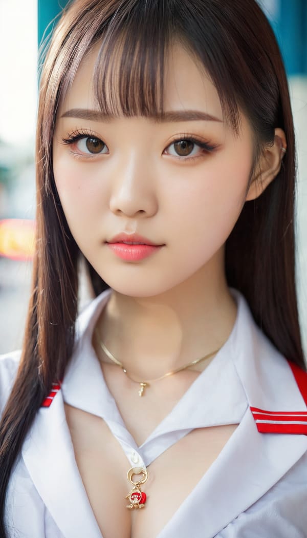 Tags: 21872187, SDXL
{"3": {"inputs": {"seed": 943902384555664, "steps": 64, "cfg": 6.99, "sampler_name": "dpmpp_2m", "scheduler": "karras", "denoise": 1.0, "model": ["27", 0], "positive": ["6", 0], "negative": ["7", 0], "latent_image": ["5", 0]}, "class_type": "KSampler"}, "4": {"inputs": {"ckpt_name": "juggernautxl.safetensors"}, "class_type": "CheckpointLoaderSimple"}, "5": {"inputs": {"width": 768, "height": 1344, "batch_size": 1}, "class_type": "EmptyLatentImage"}, "6": {"inputs": {"text": "18 year old girl, (chinese:1.05), (taiwanese:0.99), (japanese:1.02), (ukrainian:0.99), (double eyelids:1.10), (seductive facial expression:0.96), (pale skin:1.11), (sexy lips:1.07), (temptress:1.12), (beautiful eyes:1.01), (slim:1.10), (detailed face:1.07), (idol:1.00), (seductive pose:1.02), (blush:0.95), (eyelashes:1.03), (cute:0.98), (in a seductive pose:1.07), (large perky breasts:1.00), (cleavage:1.09), (thigh gap:1.11), (school uniform:1.02), choker, busy street, (skin fuzz:1.01), (detailed skin:1.01), (candid cinema:1.08), (RAW:1.01), (film:1.03), (soft lighting:1.07), (textured skin:1.04), (natural looking skin:1.01), (portra:1.02)", "clip": ["27", 1]}, "class_type": "CLIPTextEncode"}, "7": {"inputs": {"text": "(watermark:1.14), (bad hands:1.07), (distorted:1.07), (worst quality:1.13), (twisted:1.08), (open mouth:1.11), (low resolution:1.05)", "clip": ["27", 1]}, "class_type": "CLIPTextEncode"}, "8": {"inputs": {"samples": ["3", 0], "vae": ["4", 2]}, "class_type": "VAEDecode"}, "25": {"inputs": {"lora_name": "nudify_xl.safetensors", "strength_model": 0.34, "strength_clip": 0.17, "model": ["4", 0], "clip": ["4", 1]}, "class_type": "LoraLoader"}, "26": {"inputs": {"lora_name": "shirtlift_SDXL_v2.safetensors", "strength_model": 0.15, "strength_clip": 0.12, "model": ["25", 0], "clip": ["25", 1]}, "class_type": "LoraLoader"}, "27": {"inputs": {"lora_name": "PerfectEyesXL.safetensors", "strength_model": 0.04, "strength_clip": 0.19, "model": ["26", 0], "clip": ["26", 1]}, "class_type": "LoraLoader"}, "30": {"inputs": {"model_name": "4x_NMKD-Superscale-SP_178000_G.pth"}, "class_type": "UpscaleModelLoader"}, "31": {"inputs": {"upscale_model": ["30", 0], "image": ["8", 0]}, "class_type": "ImageUpscaleWithModel"}, "32": {"inputs": {"upscale_method": "lanczos", "scale_by": 0.5, "image": ["31", 0]}, "class_type": "ImageScaleBy"}, "33": {"inputs": {"pixels": ["32", 0], "vae": ["4", 2]}, "class_type": "VAEEncode"}, "34": {"inputs": {"seed": 943902384555664, "steps": 64, "cfg": 6.99, "sampler_name": "dpmpp_2m", "scheduler": "karras", "denoise": 0.3, "model": ["27", 0], "positive": ["6", 0], "negative": ["7", 0], "latent_image": ["33", 0]}, "class_type": "KSampler"}, "36": {"inputs": {"samples": ["34", 0], "vae": ["4", 2]}, "class_type": "VAEDecode"}, "39": {"inputs": {"filename_prefix": "comfyapi-1713247633369", "images": ["36", 0]}, "class_type": "SaveImage"}}