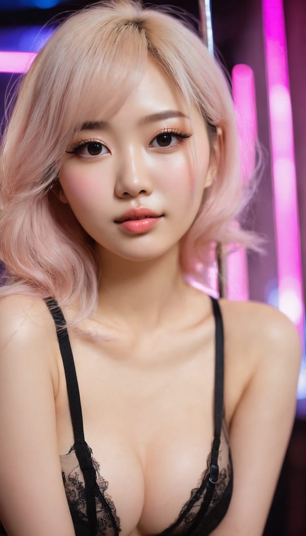 Tags: 21872187, SDXL
{"3": {"inputs": {"seed": 705328322443837, "steps": 64, "cfg": 5.58, "sampler_name": "dpmpp_2m", "scheduler": "karras", "denoise": 1.0, "model": ["27", 0], "positive": ["6", 0], "negative": ["7", 0], "latent_image": ["5", 0]}, "class_type": "KSampler"}, "4": {"inputs": {"ckpt_name": "juggernautxl.safetensors"}, "class_type": "CheckpointLoaderSimple"}, "5": {"inputs": {"width": 768, "height": 1344, "batch_size": 1}, "class_type": "EmptyLatentImage"}, "6": {"inputs": {"text": "27 year old girl, (russian:1.02), (taiwanese:1.12), (korean:1.09), (detailed face:1.07), (cute:1.06), (eyelashes:1.11), (double eyelids:1.07), (sexy lips:1.13), (idol:1.00), (pale skin:1.04), (seductive pose:1.08), (temptress:1.10), (blush:1.07), (beautiful eyes:1.00), (slim:0.99), (seductive facial expression:1.06), (in a seductive pose:1.04), (large perky breasts:1.08), (cleavage:0.97), (thigh gap:1.02), (a pole dancer:1.12) at a night club, (textured skin:1.02), (portra:1.08), (film:1.06), (candid cinema:1.05), (RAW:1.06), (soft lighting:1.04), (skin fuzz:1.06), (detailed skin:1.01), (natural looking skin:1.08)", "clip": ["27", 1]}, "class_type": "CLIPTextEncode"}, "7": {"inputs": {"text": "(bad hands:1.05), (twisted:1.06), (open mouth:1.09), (watermark:1.05), (distorted:1.12), (low resolution:1.07), (worst quality:1.08)", "clip": ["27", 1]}, "class_type": "CLIPTextEncode"}, "8": {"inputs": {"samples": ["3", 0], "vae": ["4", 2]}, "class_type": "VAEDecode"}, "25": {"inputs": {"lora_name": "nudify_xl.safetensors", "strength_model": 0.08, "strength_clip": 0.01, "model": ["4", 0], "clip": ["4", 1]}, "class_type": "LoraLoader"}, "26": {"inputs": {"lora_name": "shirtlift_SDXL_v2.safetensors", "strength_model": 0.01, "strength_clip": 0.06, "model": ["25", 0], "clip": ["25", 1]}, "class_type": "LoraLoader"}, "27": {"inputs": {"lora_name": "PerfectEyesXL.safetensors", "strength_model": 0.11, "strength_clip": 0.05, "model": ["26", 0], "clip": ["26", 1]}, "class_type": "LoraLoader"}, "30": {"inputs": {"model_name": "4x_NMKD-Superscale-SP_178000_G.pth"}, "class_type": "UpscaleModelLoader"}, "31": {"inputs": {"upscale_model": ["30", 0], "image": ["8", 0]}, "class_type": "ImageUpscaleWithModel"}, "32": {"inputs": {"upscale_method": "lanczos", "scale_by": 0.5, "image": ["31", 0]}, "class_type": "ImageScaleBy"}, "33": {"inputs": {"pixels": ["32", 0], "vae": ["4", 2]}, "class_type": "VAEEncode"}, "34": {"inputs": {"seed": 705328322443837, "steps": 64, "cfg": 5.58, "sampler_name": "dpmpp_2m", "scheduler": "karras", "denoise": 0.3, "model": ["27", 0], "positive": ["6", 0], "negative": ["7", 0], "latent_image": ["33", 0]}, "class_type": "KSampler"}, "36": {"inputs": {"samples": ["34", 0], "vae": ["4", 2]}, "class_type": "VAEDecode"}, "39": {"inputs": {"filename_prefix": "comfyapi-1735319497785", "images": ["36", 0]}, "class_type": "SaveImage"}}