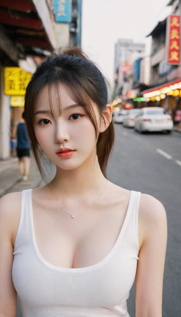 Tags: 21872187, SDXL
{"3": {"inputs": {"seed": 823276051982600, "steps": 32, "cfg": 5.54, "sampler_name": "dpmpp_2m", "scheduler": "karras", "denoise": 1.0, "model": ["27", 0], "positive": ["6", 0], "negative": ["7", 0], "latent_image": ["5", 0]}, "class_type": "KSampler"}, "4": {"inputs": {"ckpt_name": "leosamsHelloworldSDXL_helloworldSDXL32DPO.safetensors"}, "class_type": "CheckpointLoaderSimple"}, "5": {"inputs": {"width": 768, "height": 1344, "batch_size": 1}, "class_type": "EmptyLatentImage"}, "6": {"inputs": {"text": "18 year old girl, (chinese:1.07), (cute:1.13), (temptress:1.05), (sexy lips:0.99), (seductive pose:0.97), (detailed face:1.02), (beautiful eyes:1.08), (pale skin:1.13), (seductive facial expression:0.98), (idol:0.99), (double eyelids:0.95), (blush:1.04), (eyelashes:0.99), (slim:1.08), (in a seductive pose:1.08), (large perky breasts:1.02), (cleavage:1.14), (thigh gap:1.00), (white tanktop:1.10), busy street, (RAW:1.06), (skin fuzz:1.02), (textured skin:1.06), (candid cinema:1.02), (soft lighting:1.04), (detailed skin:1.00), (portra:1.01), (film:1.09), (natural looking skin:1.00)", "clip": ["27", 1]}, "class_type": "CLIPTextEncode"}, "7": {"inputs": {"text": "(low resolution:1.13), (bad hands:1.06), (open mouth:1.06), (twisted:1.08), (distorted:1.07), (worst quality:1.11), (watermark:1.07)", "clip": ["27", 1]}, "class_type": "CLIPTextEncode"}, "8": {"inputs": {"samples": ["3", 0], "vae": ["4", 2]}, "class_type": "VAEDecode"}, "25": {"inputs": {"lora_name": "nudify_xl.safetensors", "strength_model": 0.09, "strength_clip": 0.19, "model": ["4", 0], "clip": ["4", 1]}, "class_type": "LoraLoader"}, "26": {"inputs": {"lora_name": "shirtlift_SDXL_v2.safetensors", "strength_model": 0.11, "strength_clip": 0.09, "model": ["25", 0], "clip": ["25", 1]}, "class_type": "LoraLoader"}, "27": {"inputs": {"lora_name": "PerfectEyesXL.safetensors", "strength_model": 0.03, "strength_clip": 0.06, "model": ["26", 0], "clip": ["26", 1]}, "class_type": "LoraLoader"}, "30": {"inputs": {"model_name": "4x_NMKD-Superscale-SP_178000_G.pth"}, "class_type": "UpscaleModelLoader"}, "31": {"inputs": {"upscale_model": ["30", 0], "image": ["8", 0]}, "class_type": "ImageUpscaleWithModel"}, "32": {"inputs": {"upscale_method": "lanczos", "scale_by": 0.5, "image": ["31", 0]}, "class_type": "ImageScaleBy"}, "33": {"inputs": {"pixels": ["32", 0], "vae": ["4", 2]}, "class_type": "VAEEncode"}, "34": {"inputs": {"seed": 823276051982600, "steps": 32, "cfg": 5.54, "sampler_name": "dpmpp_2m", "scheduler": "karras", "denoise": 0.3, "model": ["27", 0], "positive": ["6", 0], "negative": ["7", 0], "latent_image": ["33", 0]}, "class_type": "KSampler"}, "36": {"inputs": {"samples": ["34", 0], "vae": ["4", 2]}, "class_type": "VAEDecode"}, "39": {"inputs": {"filename_prefix": "comfyapi-1707150864175", "images": ["36", 0]}, "class_type": "SaveImage"}}