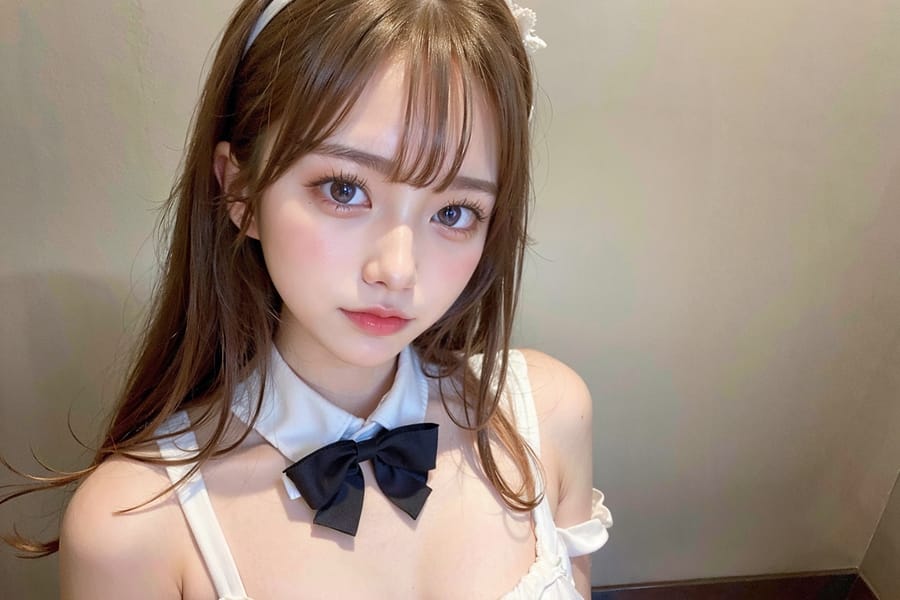 Tags: 21872187
<lora:JapaneseDollLikeness_v15:0.50>, <lora:koreanDollLikeness:0.40>, <lora:YaeMiko_Test:0.34>, maid cafe, stockings, (maid costume:0.98), choker, bowtie, headband, (pleated skirt:1.03), <lora:shirtliftv3:0.93>, <lora:breastinClass:0.32>, extremely detailed eyes, extremely detailed face, cute, (photorealistic:1.20), sexy lips, seductive smile, double eyelids, eyelashes, pale skin, full body portrait, 4K, RAW, hyper realistic, tall, (long slim legs:1.02), (thigh gap:1.15), delicate and beautiful girl, solo, (dramatic:1.15)
Negative prompt: paintings, black and white, fat, (normal quality:2.14), (worst quality:2.21)
Steps: 32, Sampler: DPM++ 2M Karras, CFG scale: 6.61, Seed: 726112324, Size: 768x512, Model hash: fc2511737a, Model: chilloutmix_NiPrunedFp32Fix, Seed resize from: -1x-1, Denoising strength: 0.35, Version: v1.2.1, Hires upscale: 2.0, Hires steps: 16, Hires upscaler: ESRGAN_4x