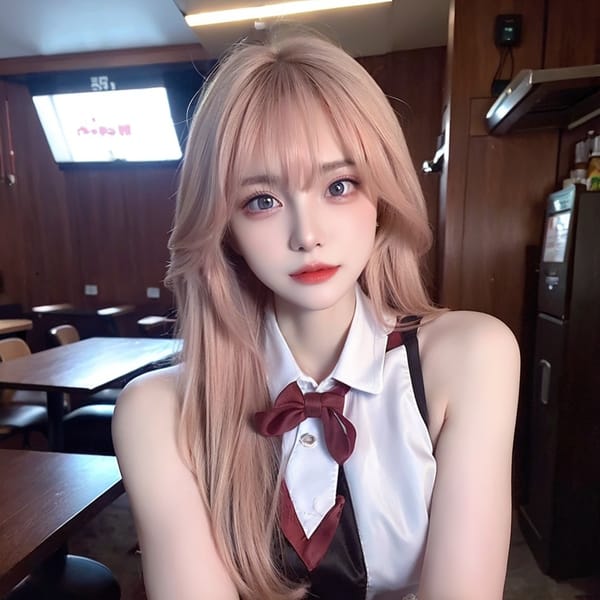 Tags: 21872187
<lora:mix4:0.31>, <lora:koreanDollLikeness:0.42>, <lora:taiwanDollLikeness_v20:0.54>, <lora:YaeMiko_Test:0.76>, (russian:1.10), (ukrainian:1.06), (waitress wearing uniform:0.98), restaurant, (seductive pose:1.19), extremely detailed eyes, extremely detailed face, cute, (photorealistic:1.08), seductive smile, double eyelids, eyelashes, pale skin, perky breasts, full body portrait, textured skin, 4K, best quality, hyper realistic, tall, (thigh gap:1.08), blush, delicate and beautiful girl, 1girl, (dramatic:1.03)
Negative prompt: drawings, paintings, anime, ugly, fat, (worst quality:1.98)
Steps: 32, Sampler: DPM++ 2M Karras, CFG scale: 6.11, Seed: 2534157069, Size: 512x512, Model hash: fc2511737a, Model: chilloutmix_NiPrunedFp32Fix, Seed resize from: -1x-1, Denoising strength: 0.4, Version: v1.2.1, Hires upscale: 2.0, Hires steps: 48, Hires upscaler: ESRGAN_4x
