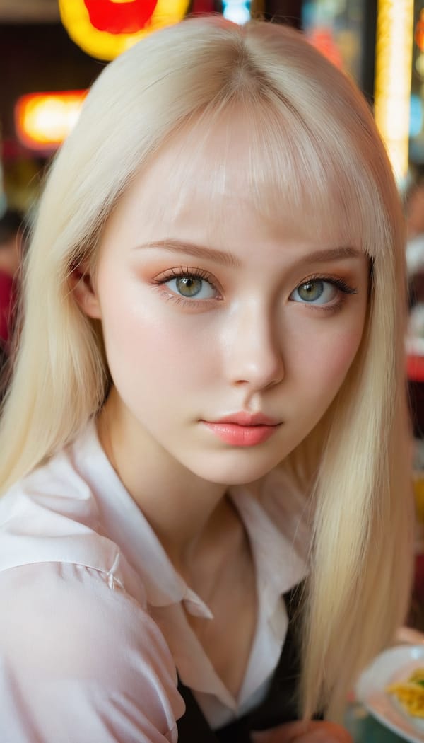 Tags: 21872187, SDXL
{"3": {"inputs": {"seed": 657577288006671, "steps": 64, "cfg": 5.84, "sampler_name": "dpmpp_2m", "scheduler": "karras", "denoise": 1.0, "model": ["27", 0], "positive": ["6", 0], "negative": ["7", 0], "latent_image": ["5", 0]}, "class_type": "KSampler"}, "4": {"inputs": {"ckpt_name": "juggernautxl.safetensors"}, "class_type": "CheckpointLoaderSimple"}, "5": {"inputs": {"width": 768, "height": 1344, "batch_size": 1}, "class_type": "EmptyLatentImage"}, "6": {"inputs": {"text": "20 year old girl, (russian:1.03), (double eyelids:1.12), (blush:1.01), (beautiful eyes:1.07), (slim:1.05), (seductive facial expression:1.10), (cute:1.10), (eyelashes:0.95), (detailed face:1.13), (sexy lips:0.96), (pale skin:1.14), (idol:0.99), (in a seductive pose:1.10), (large perky breasts:1.00), (cleavage:1.13), (thigh gap:1.11), (a waitress in uniform:1.04) working at a restaurant, (candid cinema:1.09), (textured skin:1.02), (detailed skin:1.08), (skin fuzz:1.02), (film:1.02), (portra:1.09), (RAW:1.01), (soft lighting:1.05), (natural looking skin:1.04)", "clip": ["27", 1]}, "class_type": "CLIPTextEncode"}, "7": {"inputs": {"text": "(open mouth:1.14), (watermark:1.09), (twisted:1.09), (worst quality:1.08), (distorted:1.13), (bad hands:1.09), (low resolution:1.13)", "clip": ["27", 1]}, "class_type": "CLIPTextEncode"}, "8": {"inputs": {"samples": ["3", 0], "vae": ["4", 2]}, "class_type": "VAEDecode"}, "25": {"inputs": {"lora_name": "nudify_xl.safetensors", "strength_model": 0.27, "strength_clip": 0.1, "model": ["4", 0], "clip": ["4", 1]}, "class_type": "LoraLoader"}, "26": {"inputs": {"lora_name": "shirtlift_SDXL_v2.safetensors", "strength_model": 0.14, "strength_clip": 0.15, "model": ["25", 0], "clip": ["25", 1]}, "class_type": "LoraLoader"}, "27": {"inputs": {"lora_name": "PerfectEyesXL.safetensors", "strength_model": 0.19, "strength_clip": 0.08, "model": ["26", 0], "clip": ["26", 1]}, "class_type": "LoraLoader"}, "30": {"inputs": {"model_name": "4x_NMKD-Superscale-SP_178000_G.pth"}, "class_type": "UpscaleModelLoader"}, "31": {"inputs": {"upscale_model": ["30", 0], "image": ["8", 0]}, "class_type": "ImageUpscaleWithModel"}, "32": {"inputs": {"upscale_method": "lanczos", "scale_by": 0.5, "image": ["31", 0]}, "class_type": "ImageScaleBy"}, "33": {"inputs": {"pixels": ["32", 0], "vae": ["4", 2]}, "class_type": "VAEEncode"}, "34": {"inputs": {"seed": 657577288006671, "steps": 64, "cfg": 5.84, "sampler_name": "dpmpp_2m", "scheduler": "karras", "denoise": 0.3, "model": ["27", 0], "positive": ["6", 0], "negative": ["7", 0], "latent_image": ["33", 0]}, "class_type": "KSampler"}, "36": {"inputs": {"samples": ["34", 0], "vae": ["4", 2]}, "class_type": "VAEDecode"}, "39": {"inputs": {"filename_prefix": "comfyapi-1732285153406", "images": ["36", 0]}, "class_type": "SaveImage"}}