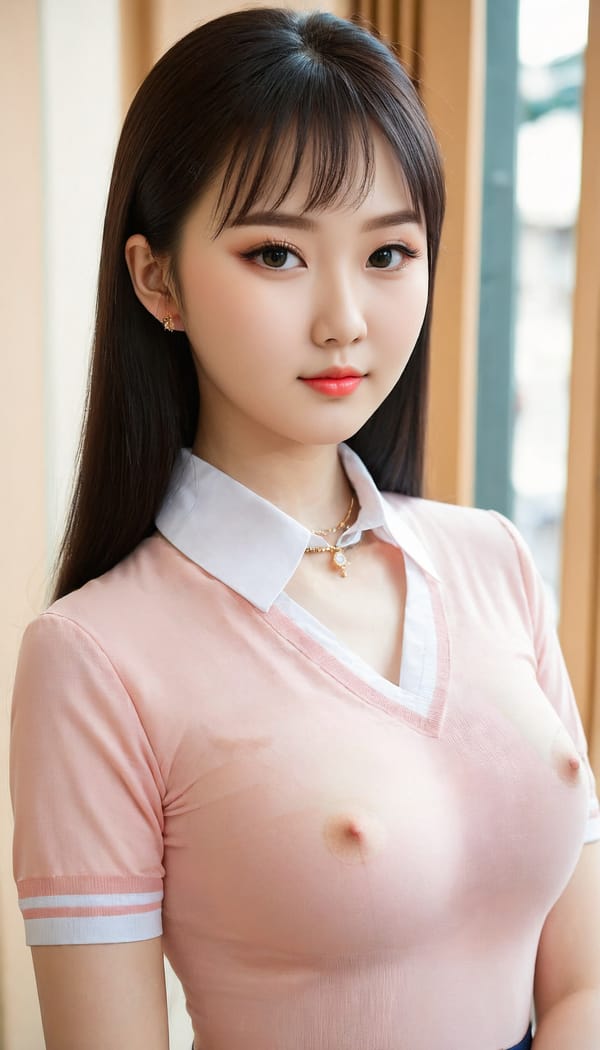 Tags: 21872187, SDXL
{"3": {"inputs": {"seed": 537373416956518, "steps": 64, "cfg": 7.96, "sampler_name": "dpmpp_2m", "scheduler": "karras", "denoise": 1.0, "model": ["27", 0], "positive": ["6", 0], "negative": ["7", 0], "latent_image": ["5", 0]}, "class_type": "KSampler"}, "4": {"inputs": {"ckpt_name": "juggernautXL_v8Rundiffusion.safetensors"}, "class_type": "CheckpointLoaderSimple"}, "5": {"inputs": {"width": 768, "height": 1344, "batch_size": 1}, "class_type": "EmptyLatentImage"}, "6": {"inputs": {"text": "21 year old girl, (chinese:1.03), (russian:0.98), (beautiful eyes:1.09), (sexy lips:0.96), (pale skin:0.97), (temptress:1.14), (eyelashes:1.05), (cute:0.95), (slim:1.00), (double eyelids:1.03), (seductive pose:0.96), (blush:1.09), (idol:1.00), (in a seductive pose:0.96), (large perky breasts:1.07), (cleavage:1.05), (thigh gap:1.11), (school uniform:1.04), choker, busy street, (detailed skin:1.00), (skin fuzz:1.02), (textured skin:1.09), (natural looking skin:1.08), (soft lighting:1.09), (film:1.05), (RAW:1.08), (portra:1.04), (candid cinema:1.09)", "clip": ["27", 1]}, "class_type": "CLIPTextEncode"}, "7": {"inputs": {"text": "(worst quality:1.11), (watermark:1.11), (distorted:1.14), (low resolution:1.14), (bad hands:1.14), (open mouth:1.11), (twisted:1.05)", "clip": ["27", 1]}, "class_type": "CLIPTextEncode"}, "8": {"inputs": {"samples": ["3", 0], "vae": ["4", 2]}, "class_type": "VAEDecode"}, "25": {"inputs": {"lora_name": "nudify_xl.safetensors", "strength_model": 0.39, "strength_clip": 0.31, "model": ["4", 0], "clip": ["4", 1]}, "class_type": "LoraLoader"}, "26": {"inputs": {"lora_name": "shirtlift_SDXL_v2.safetensors", "strength_model": 0.08, "strength_clip": 0.04, "model": ["25", 0], "clip": ["25", 1]}, "class_type": "LoraLoader"}, "27": {"inputs": {"lora_name": "PerfectEyesXL.safetensors", "strength_model": 0.19, "strength_clip": 0.03, "model": ["26", 0], "clip": ["26", 1]}, "class_type": "LoraLoader"}, "30": {"inputs": {"model_name": "4x_NMKD-Superscale-SP_178000_G.pth"}, "class_type": "UpscaleModelLoader"}, "31": {"inputs": {"upscale_model": ["30", 0], "image": ["8", 0]}, "class_type": "ImageUpscaleWithModel"}, "32": {"inputs": {"upscale_method": "lanczos", "scale_by": 0.5, "image": ["31", 0]}, "class_type": "ImageScaleBy"}, "33": {"inputs": {"pixels": ["32", 0], "vae": ["4", 2]}, "class_type": "VAEEncode"}, "34": {"inputs": {"seed": 537373416956518, "steps": 64, "cfg": 7.96, "sampler_name": "dpmpp_2m", "scheduler": "karras", "denoise": 0.3, "model": ["27", 0], "positive": ["6", 0], "negative": ["7", 0], "latent_image": ["33", 0]}, "class_type": "KSampler"}, "36": {"inputs": {"samples": ["34", 0], "vae": ["4", 2]}, "class_type": "VAEDecode"}, "39": {"inputs": {"filename_prefix": "comfyapi-1707333939363", "images": ["36", 0]}, "class_type": "SaveImage"}}