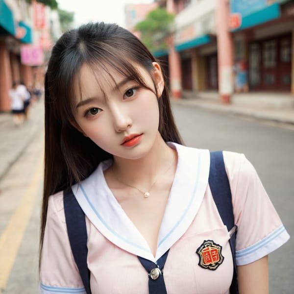 Tags: 21872187, SDXL
{"3": {"inputs": {"seed": 108987941977908, "steps": 64, "cfg": 6.68, "sampler_name": "dpmpp_2m", "scheduler": "karras", "denoise": 1.0, "model": ["27", 0], "positive": ["6", 0], "negative": ["7", 0], "latent_image": ["5", 0]}, "class_type": "KSampler"}, "4": {"inputs": {"ckpt_name": "leosamsHelloworldSDXL_helloworldSDXL32DPO.safetensors"}, "class_type": "CheckpointLoaderSimple"}, "5": {"inputs": {"width": 1024, "height": 1024, "batch_size": 1}, "class_type": "EmptyLatentImage"}, "6": {"inputs": {"text": "20 year old girl, (chinese:1.14), (detailed face:1.09), (seductive facial expression:1.05), (beautiful eyes:1.14), (idol:1.04), (eyelashes:1.09), (seductive pose:1.00), (slim:0.98), (pale skin:1.13), (blush:1.05), (cute:1.08), (sexy lips:1.09), (temptress:1.05), (in a seductive pose:1.04), (large perky breasts:1.05), (cleavage:1.12), (thigh gap:0.98), (school uniform:1.11), choker, busy street, (film:1.03), (natural looking skin:1.02), (soft lighting:1.06), (portra:1.06), (detailed skin:1.05), (skin fuzz:1.02), (candid cinema:1.05), (textured skin:1.09), (RAW:1.01)", "clip": ["27", 1]}, "class_type": "CLIPTextEncode"}, "7": {"inputs": {"text": "(watermark:1.14), (twisted:1.11), (distorted:1.07), (open mouth:1.07), (worst quality:1.05), (bad hands:1.10), (low resolution:1.13)", "clip": ["27", 1]}, "class_type": "CLIPTextEncode"}, "8": {"inputs": {"samples": ["3", 0], "vae": ["4", 2]}, "class_type": "VAEDecode"}, "25": {"inputs": {"lora_name": "nudify_xl.safetensors", "strength_model": 0.31, "strength_clip": 0.28, "model": ["4", 0], "clip": ["4", 1]}, "class_type": "LoraLoader"}, "26": {"inputs": {"lora_name": "shirtlift_SDXL_v2.safetensors", "strength_model": 0.14, "strength_clip": 0.13, "model": ["25", 0], "clip": ["25", 1]}, "class_type": "LoraLoader"}, "27": {"inputs": {"lora_name": "PerfectEyesXL.safetensors", "strength_model": 0.16, "strength_clip": 0.17, "model": ["26", 0], "clip": ["26", 1]}, "class_type": "LoraLoader"}, "30": {"inputs": {"model_name": "4x_NMKD-Superscale-SP_178000_G.pth"}, "class_type": "UpscaleModelLoader"}, "31": {"inputs": {"upscale_model": ["30", 0], "image": ["8", 0]}, "class_type": "ImageUpscaleWithModel"}, "32": {"inputs": {"upscale_method": "lanczos", "scale_by": 0.5, "image": ["31", 0]}, "class_type": "ImageScaleBy"}, "33": {"inputs": {"pixels": ["32", 0], "vae": ["4", 2]}, "class_type": "VAEEncode"}, "34": {"inputs": {"seed": 108987941977908, "steps": 64, "cfg": 6.68, "sampler_name": "dpmpp_2m", "scheduler": "karras", "denoise": 0.3, "model": ["27", 0], "positive": ["6", 0], "negative": ["7", 0], "latent_image": ["33", 0]}, "class_type": "KSampler"}, "36": {"inputs": {"samples": ["34", 0], "vae": ["4", 2]}, "class_type": "VAEDecode"}, "39": {"inputs": {"filename_prefix": "comfyapi-1707706493640", "images": ["36", 0]}, "class_type": "SaveImage"}}