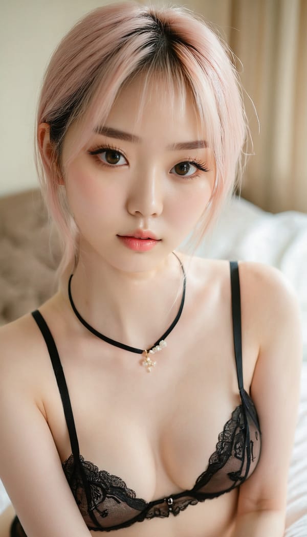 Tags: 21872187, SDXL
{"3": {"inputs": {"seed": 171189672844694, "steps": 32, "cfg": 7.22, "sampler_name": "dpmpp_2m", "scheduler": "karras", "denoise": 1.0, "model": ["27", 0], "positive": ["6", 0], "negative": ["7", 0], "latent_image": ["5", 0]}, "class_type": "KSampler"}, "4": {"inputs": {"ckpt_name": "juggernautxl.safetensors"}, "class_type": "CheckpointLoaderSimple"}, "5": {"inputs": {"width": 768, "height": 1344, "batch_size": 1}, "class_type": "EmptyLatentImage"}, "6": {"inputs": {"text": "20 year old girl, (korean:1.06), (irish:1.01), (beautiful eyes:1.10), (double eyelids:0.97), (eyelashes:1.06), (slim:0.99), (seductive facial expression:1.04), (blush:1.10), (seductive pose:0.98), (detailed face:1.04), (pale skin:1.11), (cute:1.07), (temptress:1.13), (idol:1.04), (sexy lips:0.99), (in a seductive pose:1.10), (large perky breasts:0.98), (cleavage:0.97), (thigh gap:1.09), wearing (lingerie and choker:1.14) on bed, (portra:1.06), (film:1.09), (textured skin:1.03), (RAW:1.06), (candid cinema:1.01), (natural looking skin:1.08), (soft lighting:1.02), (detailed skin:1.01)", "clip": ["27", 1]}, "class_type": "CLIPTextEncode"}, "7": {"inputs": {"text": "(twisted:1.14), (worst quality:1.13), (watermark:1.13), (open mouth:1.08), (bad hands:1.08), (low resolution:1.13), (distorted:1.12)", "clip": ["27", 1]}, "class_type": "CLIPTextEncode"}, "8": {"inputs": {"samples": ["3", 0], "vae": ["4", 2]}, "class_type": "VAEDecode"}, "25": {"inputs": {"lora_name": "nudify_xl.safetensors", "strength_model": 0.04, "strength_clip": 0.04, "model": ["4", 0], "clip": ["4", 1]}, "class_type": "LoraLoader"}, "26": {"inputs": {"lora_name": "shirtlift_SDXL_v2.safetensors", "strength_model": 0.03, "strength_clip": 0.02, "model": ["25", 0], "clip": ["25", 1]}, "class_type": "LoraLoader"}, "27": {"inputs": {"lora_name": "PerfectEyesXL.safetensors", "strength_model": 0.1, "strength_clip": 0.17, "model": ["26", 0], "clip": ["26", 1]}, "class_type": "LoraLoader"}, "30": {"inputs": {"model_name": "4x_NMKD-Superscale-SP_178000_G.pth"}, "class_type": "UpscaleModelLoader"}, "31": {"inputs": {"upscale_model": ["30", 0], "image": ["8", 0]}, "class_type": "ImageUpscaleWithModel"}, "32": {"inputs": {"upscale_method": "lanczos", "scale_by": 0.5, "image": ["31", 0]}, "class_type": "ImageScaleBy"}, "33": {"inputs": {"pixels": ["32", 0], "vae": ["4", 2]}, "class_type": "VAEEncode"}, "34": {"inputs": {"seed": 171189672844694, "steps": 32, "cfg": 7.22, "sampler_name": "dpmpp_2m", "scheduler": "karras", "denoise": 0.3, "model": ["27", 0], "positive": ["6", 0], "negative": ["7", 0], "latent_image": ["33", 0]}, "class_type": "KSampler"}, "36": {"inputs": {"samples": ["34", 0], "vae": ["4", 2]}, "class_type": "VAEDecode"}, "39": {"inputs": {"filename_prefix": "comfyapi-1731759442662", "images": ["36", 0]}, "class_type": "SaveImage"}}