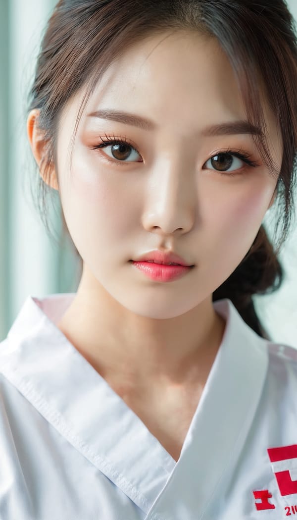 Tags: 21872187, SDXL
{"3": {"inputs": {"seed": 949038336714212, "steps": 64, "cfg": 7.08, "sampler_name": "dpmpp_2m", "scheduler": "karras", "denoise": 1.0, "model": ["27", 0], "positive": ["6", 0], "negative": ["7", 0], "latent_image": ["5", 0]}, "class_type": "KSampler"}, "4": {"inputs": {"ckpt_name": "juggernautxl.safetensors"}, "class_type": "CheckpointLoaderSimple"}, "5": {"inputs": {"width": 768, "height": 1344, "batch_size": 1}, "class_type": "EmptyLatentImage"}, "6": {"inputs": {"text": "24 year old girl, (korean:1.11), (idol:1.09), (sexy lips:1.09), (beautiful eyes:1.09), (eyelashes:1.04), (cute:0.96), (double eyelids:1.11), (seductive facial expression:0.96), (pale skin:1.07), (detailed face:0.99), (seductive pose:1.07), (blush:1.01), (in a seductive pose:0.97), (large perky breasts:1.04), (cleavage:1.07), (thigh gap:1.02), (nurse in uniform:1.12) working in a hospital ward, (detailed skin:1.06), (natural looking skin:1.05), (soft lighting:1.04), (portra:1.03), (textured skin:1.00), (RAW:1.06), (film:1.05), (skin fuzz:1.08), (candid cinema:1.06)", "clip": ["27", 1]}, "class_type": "CLIPTextEncode"}, "7": {"inputs": {"text": "(watermark:1.10), (low resolution:1.07), (twisted:1.11), (distorted:1.12), (worst quality:1.06), (bad hands:1.09), (open mouth:1.11)", "clip": ["27", 1]}, "class_type": "CLIPTextEncode"}, "8": {"inputs": {"samples": ["3", 0], "vae": ["4", 2]}, "class_type": "VAEDecode"}, "25": {"inputs": {"lora_name": "nudify_xl.safetensors", "strength_model": 0.13, "strength_clip": 0.1, "model": ["4", 0], "clip": ["4", 1]}, "class_type": "LoraLoader"}, "26": {"inputs": {"lora_name": "shirtlift_SDXL_v2.safetensors", "strength_model": 0.19, "strength_clip": 0.18, "model": ["25", 0], "clip": ["25", 1]}, "class_type": "LoraLoader"}, "27": {"inputs": {"lora_name": "PerfectEyesXL.safetensors", "strength_model": 0.17, "strength_clip": 0.06, "model": ["26", 0], "clip": ["26", 1]}, "class_type": "LoraLoader"}, "30": {"inputs": {"model_name": "4x_NMKD-Superscale-SP_178000_G.pth"}, "class_type": "UpscaleModelLoader"}, "31": {"inputs": {"upscale_model": ["30", 0], "image": ["8", 0]}, "class_type": "ImageUpscaleWithModel"}, "32": {"inputs": {"upscale_method": "lanczos", "scale_by": 0.5, "image": ["31", 0]}, "class_type": "ImageScaleBy"}, "33": {"inputs": {"pixels": ["32", 0], "vae": ["4", 2]}, "class_type": "VAEEncode"}, "34": {"inputs": {"seed": 949038336714212, "steps": 64, "cfg": 7.08, "sampler_name": "dpmpp_2m", "scheduler": "karras", "denoise": 0.3, "model": ["27", 0], "positive": ["6", 0], "negative": ["7", 0], "latent_image": ["33", 0]}, "class_type": "KSampler"}, "36": {"inputs": {"samples": ["34", 0], "vae": ["4", 2]}, "class_type": "VAEDecode"}, "39": {"inputs": {"filename_prefix": "comfyapi-1723825711155", "images": ["36", 0]}, "class_type": "SaveImage"}}