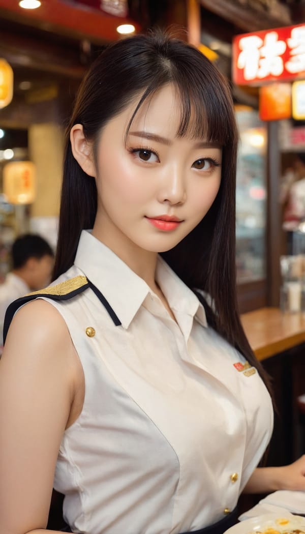 Tags: 21872187, SDXL
{"3": {"inputs": {"seed": 905235543531747, "steps": 64, "cfg": 5.57, "sampler_name": "dpmpp_2m", "scheduler": "karras", "denoise": 1.0, "model": ["27", 0], "positive": ["6", 0], "negative": ["7", 0], "latent_image": ["5", 0]}, "class_type": "KSampler"}, "4": {"inputs": {"ckpt_name": "juggernautxl.safetensors"}, "class_type": "CheckpointLoaderSimple"}, "5": {"inputs": {"width": 768, "height": 1344, "batch_size": 1}, "class_type": "EmptyLatentImage"}, "6": {"inputs": {"text": "27 year old girl, (chinese:1.06), (cute:0.99), (double eyelids:1.07), (idol:1.12), (detailed face:1.01), (pale skin:0.99), (seductive facial expression:1.03), (eyelashes:1.05), (beautiful eyes:0.95), (seductive pose:1.07), (sexy lips:1.09), (temptress:1.02), (blush:1.02), (slim:0.95), (perky ass:1.08), (exposed ass:1.06), (looking back:1.11), (sexy ass:1.05), (thigh gap:1.07), (a waitress in uniform:1.13) working at a restaurant, (film:1.02), (textured skin:1.04), (candid cinema:1.03), (soft lighting:1.04), (detailed skin:1.02), (skin fuzz:1.00), (portra:1.08), (RAW:1.00), (natural looking skin:1.06)", "clip": ["27", 1]}, "class_type": "CLIPTextEncode"}, "7": {"inputs": {"text": "(distorted:1.06), (open mouth:1.08), (twisted:1.05), (worst quality:1.08), (bad hands:1.09), (watermark:1.11), (low resolution:1.11)", "clip": ["27", 1]}, "class_type": "CLIPTextEncode"}, "8": {"inputs": {"samples": ["3", 0], "vae": ["4", 2]}, "class_type": "VAEDecode"}, "25": {"inputs": {"lora_name": "nudify_xl.safetensors", "strength_model": 0.15, "strength_clip": 0.37, "model": ["4", 0], "clip": ["4", 1]}, "class_type": "LoraLoader"}, "26": {"inputs": {"lora_name": "shirtlift_SDXL_v2.safetensors", "strength_model": 0.0, "strength_clip": 0.1, "model": ["25", 0], "clip": ["25", 1]}, "class_type": "LoraLoader"}, "27": {"inputs": {"lora_name": "PerfectEyesXL.safetensors", "strength_model": 0.16, "strength_clip": 0.12, "model": ["26", 0], "clip": ["26", 1]}, "class_type": "LoraLoader"}, "30": {"inputs": {"model_name": "4x_NMKD-Superscale-SP_178000_G.pth"}, "class_type": "UpscaleModelLoader"}, "31": {"inputs": {"upscale_model": ["30", 0], "image": ["8", 0]}, "class_type": "ImageUpscaleWithModel"}, "32": {"inputs": {"upscale_method": "lanczos", "scale_by": 0.5, "image": ["31", 0]}, "class_type": "ImageScaleBy"}, "33": {"inputs": {"pixels": ["32", 0], "vae": ["4", 2]}, "class_type": "VAEEncode"}, "34": {"inputs": {"seed": 905235543531747, "steps": 64, "cfg": 5.57, "sampler_name": "dpmpp_2m", "scheduler": "karras", "denoise": 0.3, "model": ["27", 0], "positive": ["6", 0], "negative": ["7", 0], "latent_image": ["33", 0]}, "class_type": "KSampler"}, "36": {"inputs": {"samples": ["34", 0], "vae": ["4", 2]}, "class_type": "VAEDecode"}, "39": {"inputs": {"filename_prefix": "comfyapi-1733721285203", "images": ["36", 0]}, "class_type": "SaveImage"}}