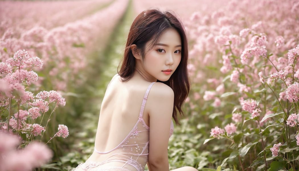 Tags: 21872187, SDXL
{"3": {"inputs": {"seed": 597235133459663, "steps": 64, "cfg": 6.87, "sampler_name": "dpmpp_2m", "scheduler": "karras", "denoise": 1.0, "model": ["27", 0], "positive": ["6", 0], "negative": ["7", 0], "latent_image": ["5", 0]}, "class_type": "KSampler"}, "4": {"inputs": {"ckpt_name": "juggernautxl.safetensors"}, "class_type": "CheckpointLoaderSimple"}, "5": {"inputs": {"width": 1344, "height": 768, "batch_size": 1}, "class_type": "EmptyLatentImage"}, "6": {"inputs": {"text": "25 year old girl, (korean:1.04), (seductive pose:0.95), (eyelashes:1.06), (beautiful eyes:1.06), (temptress:1.00), (cute:1.13), (blush:1.10), (slim:1.08), (pale skin:0.96), (seductive facial expression:0.95), (double eyelids:1.02), (sexy lips:0.96), (idol:1.11), (detailed face:0.97), (perky ass:1.05), (exposed ass:1.07), (looking back:1.05), (sexy ass:0.97), (thigh gap:1.02), wearing (translucent clothes:1.14) on a flower field, (textured skin:1.08), (portra:1.09), (candid cinema:1.04), (film:1.05), (skin fuzz:1.03), (natural looking skin:1.09), (RAW:1.04), (detailed skin:1.05)", "clip": ["27", 1]}, "class_type": "CLIPTextEncode"}, "7": {"inputs": {"text": "(open mouth:1.05), (bad hands:1.14), (twisted:1.05), (worst quality:1.05), (low resolution:1.14), (watermark:1.07), (distorted:1.07)", "clip": ["27", 1]}, "class_type": "CLIPTextEncode"}, "8": {"inputs": {"samples": ["3", 0], "vae": ["4", 2]}, "class_type": "VAEDecode"}, "25": {"inputs": {"lora_name": "nudify_xl.safetensors", "strength_model": 0.09, "strength_clip": 0.21, "model": ["4", 0], "clip": ["4", 1]}, "class_type": "LoraLoader"}, "26": {"inputs": {"lora_name": "shirtlift_SDXL_v2.safetensors", "strength_model": 0.04, "strength_clip": 0.01, "model": ["25", 0], "clip": ["25", 1]}, "class_type": "LoraLoader"}, "27": {"inputs": {"lora_name": "PerfectEyesXL.safetensors", "strength_model": 0.15, "strength_clip": 0.08, "model": ["26", 0], "clip": ["26", 1]}, "class_type": "LoraLoader"}, "30": {"inputs": {"model_name": "4x_NMKD-Superscale-SP_178000_G.pth"}, "class_type": "UpscaleModelLoader"}, "31": {"inputs": {"upscale_model": ["30", 0], "image": ["8", 0]}, "class_type": "ImageUpscaleWithModel"}, "32": {"inputs": {"upscale_method": "lanczos", "scale_by": 0.5, "image": ["31", 0]}, "class_type": "ImageScaleBy"}, "33": {"inputs": {"pixels": ["32", 0], "vae": ["4", 2]}, "class_type": "VAEEncode"}, "34": {"inputs": {"seed": 597235133459663, "steps": 64, "cfg": 6.87, "sampler_name": "dpmpp_2m", "scheduler": "karras", "denoise": 0.3, "model": ["27", 0], "positive": ["6", 0], "negative": ["7", 0], "latent_image": ["33", 0]}, "class_type": "KSampler"}, "36": {"inputs": {"samples": ["34", 0], "vae": ["4", 2]}, "class_type": "VAEDecode"}, "39": {"inputs": {"filename_prefix": "comfyapi-1716498100081", "images": ["36", 0]}, "class_type": "SaveImage"}}