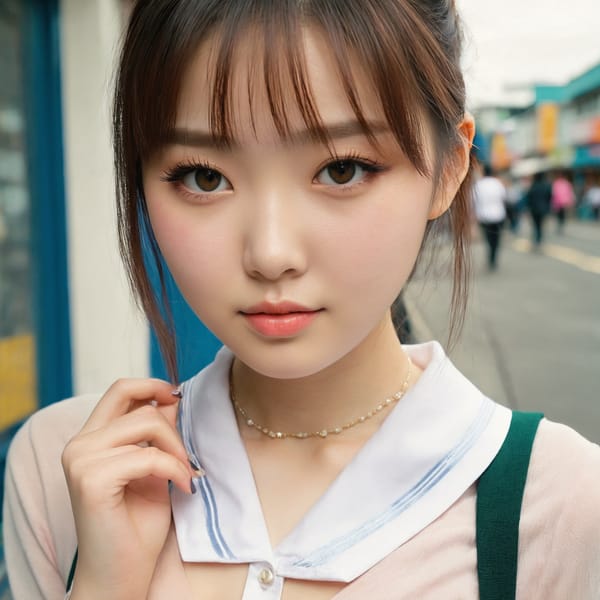 Tags: 21872187, SDXL
{"3": {"inputs": {"seed": 684700016896955, "steps": 64, "cfg": 7.18, "sampler_name": "dpmpp_2m", "scheduler": "karras", "denoise": 1.0, "model": ["27", 0], "positive": ["6", 0], "negative": ["7", 0], "latent_image": ["5", 0]}, "class_type": "KSampler"}, "4": {"inputs": {"ckpt_name": "juggernautxl.safetensors"}, "class_type": "CheckpointLoaderSimple"}, "5": {"inputs": {"width": 1024, "height": 1024, "batch_size": 1}, "class_type": "EmptyLatentImage"}, "6": {"inputs": {"text": "19 year old girl, (irish:1.01), (chinese:1.00), (blush:1.11), (cute:1.12), (slim:1.01), (seductive facial expression:1.00), (eyelashes:0.97), (seductive pose:1.03), (sexy lips:1.02), (pale skin:0.99), (detailed face:1.11), (double eyelids:0.95), (temptress:1.09), (beautiful eyes:1.13), (idol:1.00), (in a seductive pose:1.08), (large perky breasts:1.00), (cleavage:1.03), (thigh gap:1.06), (school uniform:0.99), choker, busy street, (portra:1.08), (RAW:1.03), (film:1.01), (natural looking skin:1.04), (textured skin:1.09), (soft lighting:1.02), (candid cinema:1.06), (detailed skin:1.06), (skin fuzz:1.02)", "clip": ["27", 1]}, "class_type": "CLIPTextEncode"}, "7": {"inputs": {"text": "(open mouth:1.05), (distorted:1.13), (worst quality:1.14), (low resolution:1.05), (twisted:1.05), (watermark:1.12), (bad hands:1.14)", "clip": ["27", 1]}, "class_type": "CLIPTextEncode"}, "8": {"inputs": {"samples": ["3", 0], "vae": ["4", 2]}, "class_type": "VAEDecode"}, "25": {"inputs": {"lora_name": "nudify_xl.safetensors", "strength_model": 0.3, "strength_clip": 0.25, "model": ["4", 0], "clip": ["4", 1]}, "class_type": "LoraLoader"}, "26": {"inputs": {"lora_name": "shirtlift_SDXL_v2.safetensors", "strength_model": 0.17, "strength_clip": 0.01, "model": ["25", 0], "clip": ["25", 1]}, "class_type": "LoraLoader"}, "27": {"inputs": {"lora_name": "PerfectEyesXL.safetensors", "strength_model": 0.08, "strength_clip": 0.07, "model": ["26", 0], "clip": ["26", 1]}, "class_type": "LoraLoader"}, "30": {"inputs": {"model_name": "4x_NMKD-Superscale-SP_178000_G.pth"}, "class_type": "UpscaleModelLoader"}, "31": {"inputs": {"upscale_model": ["30", 0], "image": ["8", 0]}, "class_type": "ImageUpscaleWithModel"}, "32": {"inputs": {"upscale_method": "lanczos", "scale_by": 0.5, "image": ["31", 0]}, "class_type": "ImageScaleBy"}, "33": {"inputs": {"pixels": ["32", 0], "vae": ["4", 2]}, "class_type": "VAEEncode"}, "34": {"inputs": {"seed": 684700016896955, "steps": 64, "cfg": 7.18, "sampler_name": "dpmpp_2m", "scheduler": "karras", "denoise": 0.3, "model": ["27", 0], "positive": ["6", 0], "negative": ["7", 0], "latent_image": ["33", 0]}, "class_type": "KSampler"}, "36": {"inputs": {"samples": ["34", 0], "vae": ["4", 2]}, "class_type": "VAEDecode"}, "39": {"inputs": {"filename_prefix": "comfyapi-1734556605542", "images": ["36", 0]}, "class_type": "SaveImage"}}