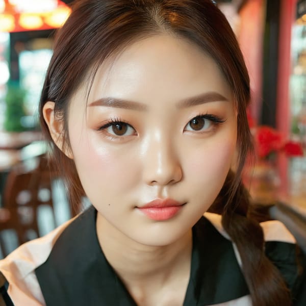 Tags: 21872187, SDXL
{"3": {"inputs": {"seed": 326004654707705, "steps": 32, "cfg": 6.34, "sampler_name": "dpmpp_2m", "scheduler": "karras", "denoise": 1.0, "model": ["27", 0], "positive": ["6", 0], "negative": ["7", 0], "latent_image": ["5", 0]}, "class_type": "KSampler"}, "4": {"inputs": {"ckpt_name": "juggernautxl.safetensors"}, "class_type": "CheckpointLoaderSimple"}, "5": {"inputs": {"width": 1024, "height": 1024, "batch_size": 1}, "class_type": "EmptyLatentImage"}, "6": {"inputs": {"text": "25 year old girl, (korean:0.98), (double eyelids:1.10), (sexy lips:0.95), (idol:1.02), (pale skin:1.00), (temptress:0.97), (beautiful eyes:1.02), (eyelashes:0.96), (cute:1.12), (slim:1.03), (seductive pose:0.98), (seductive facial expression:1.00), (detailed face:1.10), (blush:0.96), (in a seductive pose:1.11), (large perky breasts:0.98), (cleavage:0.95), (thigh gap:0.96), (a waitress in uniform:1.06) working at a restaurant, (textured skin:1.04), (candid cinema:1.09), (detailed skin:1.00), (RAW:1.04), (skin fuzz:1.02), (natural looking skin:1.05), (soft lighting:1.06), (film:1.06), (portra:1.09)", "clip": ["27", 1]}, "class_type": "CLIPTextEncode"}, "7": {"inputs": {"text": "(twisted:1.08), (distorted:1.06), (open mouth:1.07), (worst quality:1.07), (watermark:1.10), (low resolution:1.07), (bad hands:1.10)", "clip": ["27", 1]}, "class_type": "CLIPTextEncode"}, "8": {"inputs": {"samples": ["3", 0], "vae": ["4", 2]}, "class_type": "VAEDecode"}, "25": {"inputs": {"lora_name": "nudify_xl.safetensors", "strength_model": 0.22, "strength_clip": 0.3, "model": ["4", 0], "clip": ["4", 1]}, "class_type": "LoraLoader"}, "26": {"inputs": {"lora_name": "shirtlift_SDXL_v2.safetensors", "strength_model": 0.07, "strength_clip": 0.06, "model": ["25", 0], "clip": ["25", 1]}, "class_type": "LoraLoader"}, "27": {"inputs": {"lora_name": "PerfectEyesXL.safetensors", "strength_model": 0.08, "strength_clip": 0.0, "model": ["26", 0], "clip": ["26", 1]}, "class_type": "LoraLoader"}, "30": {"inputs": {"model_name": "4x_NMKD-Superscale-SP_178000_G.pth"}, "class_type": "UpscaleModelLoader"}, "31": {"inputs": {"upscale_model": ["30", 0], "image": ["8", 0]}, "class_type": "ImageUpscaleWithModel"}, "32": {"inputs": {"upscale_method": "lanczos", "scale_by": 0.5, "image": ["31", 0]}, "class_type": "ImageScaleBy"}, "33": {"inputs": {"pixels": ["32", 0], "vae": ["4", 2]}, "class_type": "VAEEncode"}, "34": {"inputs": {"seed": 326004654707705, "steps": 32, "cfg": 6.34, "sampler_name": "dpmpp_2m", "scheduler": "karras", "denoise": 0.3, "model": ["27", 0], "positive": ["6", 0], "negative": ["7", 0], "latent_image": ["33", 0]}, "class_type": "KSampler"}, "36": {"inputs": {"samples": ["34", 0], "vae": ["4", 2]}, "class_type": "VAEDecode"}, "39": {"inputs": {"filename_prefix": "comfyapi-1726391832335", "images": ["36", 0]}, "class_type": "SaveImage"}}