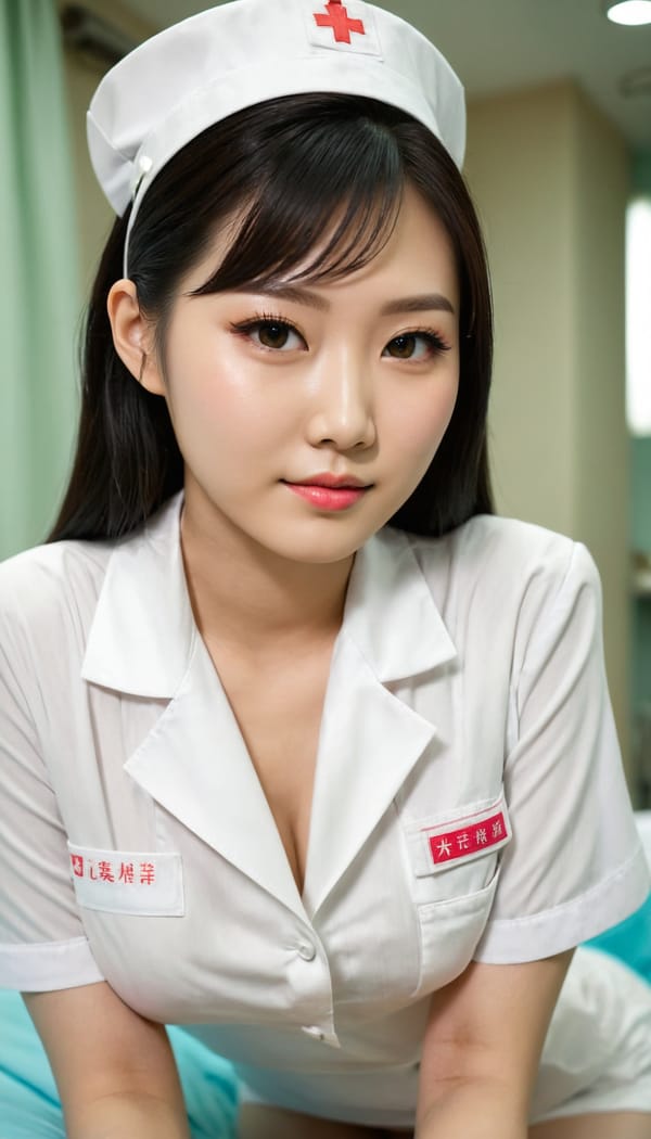 Tags: 21872187, SDXL
{"3": {"inputs": {"seed": 999037164471204, "steps": 64, "cfg": 7.62, "sampler_name": "dpmpp_2m", "scheduler": "karras", "denoise": 1.0, "model": ["27", 0], "positive": ["6", 0], "negative": ["7", 0], "latent_image": ["5", 0]}, "class_type": "KSampler"}, "4": {"inputs": {"ckpt_name": "juggernautXL_v8Rundiffusion.safetensors"}, "class_type": "CheckpointLoaderSimple"}, "5": {"inputs": {"width": 768, "height": 1344, "batch_size": 1}, "class_type": "EmptyLatentImage"}, "6": {"inputs": {"text": "28 year old girl, (taiwanese:0.97), (eyelashes:1.03), (seductive pose:1.14), (idol:1.05), (double eyelids:0.97), (sexy lips:0.95), (temptress:1.14), (detailed face:0.97), (beautiful eyes:1.01), (slim:1.07), (pale skin:1.06), (blush:0.97), (cute:0.98), (seductive facial expression:0.95), (on all fours:0.98), (spreading ass cheeks:1.05), (from behind:0.96), (backboob:0.99), (nurse in uniform:1.12) working in a hospital ward, (soft lighting:1.04), (film:1.06), (textured skin:1.05), (RAW:1.01), (natural looking skin:1.08), (candid cinema:1.09), (portra:1.01), (detailed skin:1.08), (skin fuzz:1.04)", "clip": ["27", 1]}, "class_type": "CLIPTextEncode"}, "7": {"inputs": {"text": "(worst quality:1.06), (low resolution:1.08), (watermark:1.10), (distorted:1.12), (twisted:1.13), (bad hands:1.11), (open mouth:1.12)", "clip": ["27", 1]}, "class_type": "CLIPTextEncode"}, "8": {"inputs": {"samples": ["3", 0], "vae": ["4", 2]}, "class_type": "VAEDecode"}, "25": {"inputs": {"lora_name": "nudify_xl.safetensors", "strength_model": 0.25, "strength_clip": 0.19, "model": ["4", 0], "clip": ["4", 1]}, "class_type": "LoraLoader"}, "26": {"inputs": {"lora_name": "shirtlift_SDXL_v2.safetensors", "strength_model": 0.16, "strength_clip": 0.15, "model": ["25", 0], "clip": ["25", 1]}, "class_type": "LoraLoader"}, "27": {"inputs": {"lora_name": "PerfectEyesXL.safetensors", "strength_model": 0.03, "strength_clip": 0.06, "model": ["26", 0], "clip": ["26", 1]}, "class_type": "LoraLoader"}, "30": {"inputs": {"model_name": "4x_NMKD-Superscale-SP_178000_G.pth"}, "class_type": "UpscaleModelLoader"}, "31": {"inputs": {"upscale_model": ["30", 0], "image": ["8", 0]}, "class_type": "ImageUpscaleWithModel"}, "32": {"inputs": {"upscale_method": "lanczos", "scale_by": 0.5, "image": ["31", 0]}, "class_type": "ImageScaleBy"}, "33": {"inputs": {"pixels": ["32", 0], "vae": ["4", 2]}, "class_type": "VAEEncode"}, "34": {"inputs": {"seed": 999037164471204, "steps": 64, "cfg": 7.62, "sampler_name": "dpmpp_2m", "scheduler": "karras", "denoise": 0.3, "model": ["27", 0], "positive": ["6", 0], "negative": ["7", 0], "latent_image": ["33", 0]}, "class_type": "KSampler"}, "36": {"inputs": {"samples": ["34", 0], "vae": ["4", 2]}, "class_type": "VAEDecode"}, "39": {"inputs": {"filename_prefix": "comfyapi-1707545024758", "images": ["36", 0]}, "class_type": "SaveImage"}}