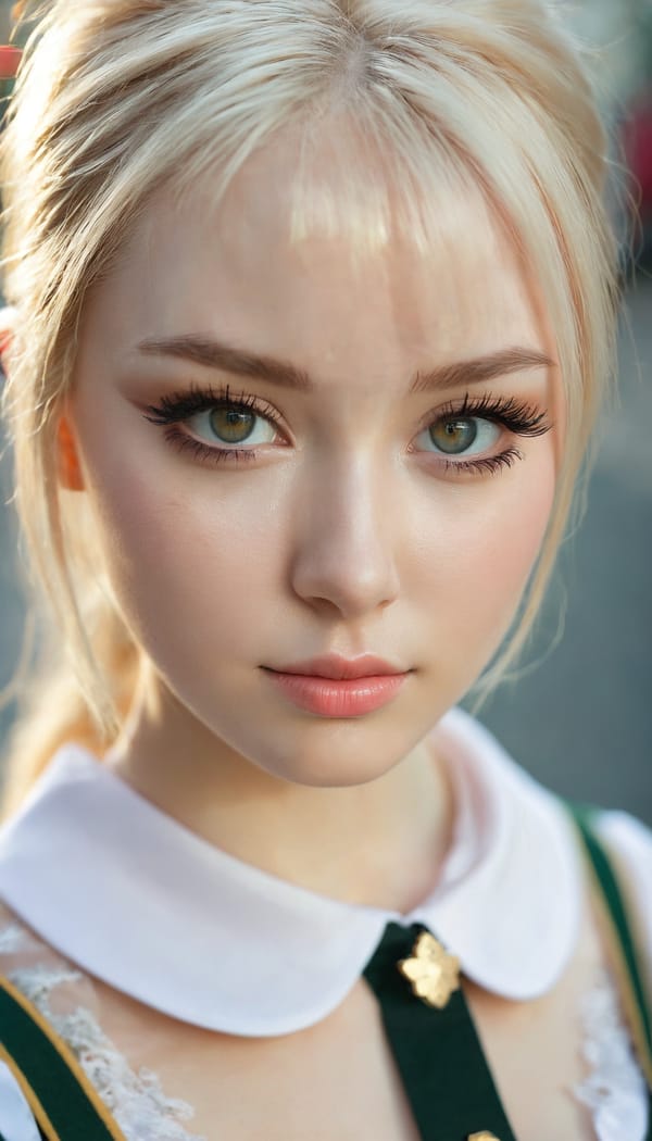 Tags: 21872187, SDXL
{"3": {"inputs": {"seed": 189083131917188, "steps": 32, "cfg": 7.46, "sampler_name": "dpmpp_2m", "scheduler": "karras", "denoise": 1.0, "model": ["27", 0], "positive": ["6", 0], "negative": ["7", 0], "latent_image": ["5", 0]}, "class_type": "KSampler"}, "4": {"inputs": {"ckpt_name": "juggernautxl.safetensors"}, "class_type": "CheckpointLoaderSimple"}, "5": {"inputs": {"width": 768, "height": 1344, "batch_size": 1}, "class_type": "EmptyLatentImage"}, "6": {"inputs": {"text": "22 year old girl, (irish:1.13), (russian:1.10), (blush:0.99), (temptress:0.98), (detailed face:1.00), (eyelashes:1.05), (seductive pose:1.11), (pale skin:1.06), (seductive facial expression:0.98), (sexy lips:0.97), (double eyelids:1.07), (cute:1.08), (idol:0.95), (beautiful eyes:0.95), (in a seductive pose:1.07), (large perky breasts:1.05), (cleavage:1.06), (thigh gap:1.06), (school uniform:1.03), choker, busy street, (detailed skin:1.03), (soft lighting:1.05), (skin fuzz:1.07), (portra:1.04), (candid cinema:1.06), (RAW:1.04), (textured skin:1.06), (natural looking skin:1.04), (film:1.00)", "clip": ["27", 1]}, "class_type": "CLIPTextEncode"}, "7": {"inputs": {"text": "(bad hands:1.07), (twisted:1.12), (distorted:1.13), (watermark:1.14), (open mouth:1.06), (worst quality:1.10)", "clip": ["27", 1]}, "class_type": "CLIPTextEncode"}, "8": {"inputs": {"samples": ["3", 0], "vae": ["4", 2]}, "class_type": "VAEDecode"}, "25": {"inputs": {"lora_name": "nudify_xl.safetensors", "strength_model": 0.31, "strength_clip": 0.08, "model": ["4", 0], "clip": ["4", 1]}, "class_type": "LoraLoader"}, "26": {"inputs": {"lora_name": "shirtlift_SDXL_v2.safetensors", "strength_model": 0.01, "strength_clip": 0.08, "model": ["25", 0], "clip": ["25", 1]}, "class_type": "LoraLoader"}, "27": {"inputs": {"lora_name": "PerfectEyesXL.safetensors", "strength_model": 0.09, "strength_clip": 0.08, "model": ["26", 0], "clip": ["26", 1]}, "class_type": "LoraLoader"}, "30": {"inputs": {"model_name": "4x_NMKD-Superscale-SP_178000_G.pth"}, "class_type": "UpscaleModelLoader"}, "31": {"inputs": {"upscale_model": ["30", 0], "image": ["8", 0]}, "class_type": "ImageUpscaleWithModel"}, "32": {"inputs": {"upscale_method": "lanczos", "scale_by": 0.5, "image": ["31", 0]}, "class_type": "ImageScaleBy"}, "33": {"inputs": {"pixels": ["32", 0], "vae": ["4", 2]}, "class_type": "VAEEncode"}, "34": {"inputs": {"seed": 189083131917188, "steps": 32, "cfg": 7.46, "sampler_name": "dpmpp_2m", "scheduler": "karras", "denoise": 0.3, "model": ["27", 0], "positive": ["6", 0], "negative": ["7", 0], "latent_image": ["33", 0]}, "class_type": "KSampler"}, "36": {"inputs": {"samples": ["34", 0], "vae": ["4", 2]}, "class_type": "VAEDecode"}, "39": {"inputs": {"filename_prefix": "comfyapi-1732192143447", "images": ["36", 0]}, "class_type": "SaveImage"}}