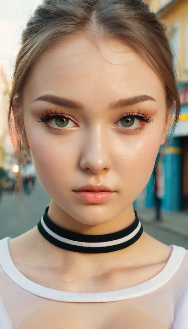 Tags: 21872187, SDXL
{"3": {"inputs": {"seed": 114422905795349, "steps": 32, "cfg": 6.61, "sampler_name": "dpmpp_2m", "scheduler": "karras", "denoise": 1.0, "model": ["27", 0], "positive": ["6", 0], "negative": ["7", 0], "latent_image": ["5", 0]}, "class_type": "KSampler"}, "4": {"inputs": {"ckpt_name": "juggernautxl.safetensors"}, "class_type": "CheckpointLoaderSimple"}, "5": {"inputs": {"width": 768, "height": 1344, "batch_size": 1}, "class_type": "EmptyLatentImage"}, "6": {"inputs": {"text": "22 year old girl, (russian:1.10), (ukrainian:0.97), (seductive facial expression:1.06), (detailed face:0.99), (idol:0.96), (eyelashes:1.00), (beautiful eyes:0.97), (temptress:1.00), (blush:1.13), (double eyelids:1.03), (seductive pose:1.00), (sexy lips:0.96), (slim:1.08), (cute:0.99), (in a seductive pose:0.96), (large perky breasts:1.04), (cleavage:1.14), (thigh gap:1.04), (school uniform:1.01), choker, busy street, (film:1.05), (detailed skin:1.03), (natural looking skin:1.04), (RAW:1.02), (skin fuzz:1.00), (candid cinema:1.02), (textured skin:1.01), (soft lighting:1.02), (portra:1.08)", "clip": ["27", 1]}, "class_type": "CLIPTextEncode"}, "7": {"inputs": {"text": "(twisted:1.10), (bad hands:1.13), (watermark:1.07), (open mouth:1.07), (distorted:1.13), (low resolution:1.13), (worst quality:1.07)", "clip": ["27", 1]}, "class_type": "CLIPTextEncode"}, "8": {"inputs": {"samples": ["3", 0], "vae": ["4", 2]}, "class_type": "VAEDecode"}, "25": {"inputs": {"lora_name": "nudify_xl.safetensors", "strength_model": 0.36, "strength_clip": 0.25, "model": ["4", 0], "clip": ["4", 1]}, "class_type": "LoraLoader"}, "26": {"inputs": {"lora_name": "shirtlift_SDXL_v2.safetensors", "strength_model": 0.15, "strength_clip": 0.02, "model": ["25", 0], "clip": ["25", 1]}, "class_type": "LoraLoader"}, "27": {"inputs": {"lora_name": "PerfectEyesXL.safetensors", "strength_model": 0.1, "strength_clip": 0.07, "model": ["26", 0], "clip": ["26", 1]}, "class_type": "LoraLoader"}, "30": {"inputs": {"model_name": "4x_NMKD-Superscale-SP_178000_G.pth"}, "class_type": "UpscaleModelLoader"}, "31": {"inputs": {"upscale_model": ["30", 0], "image": ["8", 0]}, "class_type": "ImageUpscaleWithModel"}, "32": {"inputs": {"upscale_method": "lanczos", "scale_by": 0.5, "image": ["31", 0]}, "class_type": "ImageScaleBy"}, "33": {"inputs": {"pixels": ["32", 0], "vae": ["4", 2]}, "class_type": "VAEEncode"}, "34": {"inputs": {"seed": 114422905795349, "steps": 32, "cfg": 6.61, "sampler_name": "dpmpp_2m", "scheduler": "karras", "denoise": 0.3, "model": ["27", 0], "positive": ["6", 0], "negative": ["7", 0], "latent_image": ["33", 0]}, "class_type": "KSampler"}, "36": {"inputs": {"samples": ["34", 0], "vae": ["4", 2]}, "class_type": "VAEDecode"}, "39": {"inputs": {"filename_prefix": "comfyapi-1714043445399", "images": ["36", 0]}, "class_type": "SaveImage"}}