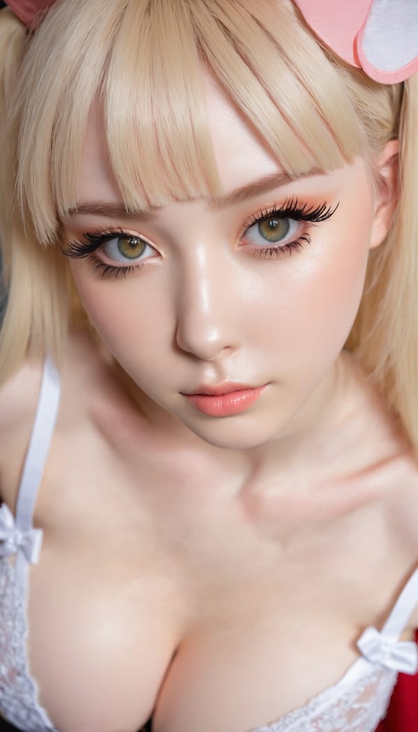 Tags: 21872187, SDXL
{"3": {"inputs": {"seed": 536929536982655, "steps": 64, "cfg": 7.91, "sampler_name": "dpmpp_2m", "scheduler": "karras", "denoise": 1.0, "model": ["27", 0], "positive": ["6", 0], "negative": ["7", 0], "latent_image": ["5", 0]}, "class_type": "KSampler"}, "4": {"inputs": {"ckpt_name": "juggernautxl.safetensors"}, "class_type": "CheckpointLoaderSimple"}, "5": {"inputs": {"width": 768, "height": 1344, "batch_size": 1}, "class_type": "EmptyLatentImage"}, "6": {"inputs": {"text": "19 year old girl, (irish:1.03), (eyelashes:1.11), (detailed face:1.05), (seductive pose:0.99), (blush:1.14), (beautiful eyes:1.13), (pale skin:1.11), (slim:0.95), (seductive facial expression:1.11), (temptress:0.99), (cute:1.01), (double eyelids:0.96), (sexy lips:1.13), (idol:1.14), (in a seductive pose:1.13), (large perky breasts:1.05), (cleavage:0.95), (thigh gap:1.14), (in a cosplay:1.00) at comiket posing for camera, (RAW:1.05), (textured skin:1.05), (candid cinema:1.03), (film:1.00), (skin fuzz:1.09), (detailed skin:1.01), (soft lighting:1.03)", "clip": ["27", 1]}, "class_type": "CLIPTextEncode"}, "7": {"inputs": {"text": "(twisted:1.08), (worst quality:1.08), (watermark:1.13), (open mouth:1.05), (bad hands:1.08), (distorted:1.10), (low resolution:1.06)", "clip": ["27", 1]}, "class_type": "CLIPTextEncode"}, "8": {"inputs": {"samples": ["3", 0], "vae": ["4", 2]}, "class_type": "VAEDecode"}, "25": {"inputs": {"lora_name": "nudify_xl.safetensors", "strength_model": 0.11, "strength_clip": 0.19, "model": ["4", 0], "clip": ["4", 1]}, "class_type": "LoraLoader"}, "26": {"inputs": {"lora_name": "shirtlift_SDXL_v2.safetensors", "strength_model": 0.03, "strength_clip": 0.01, "model": ["25", 0], "clip": ["25", 1]}, "class_type": "LoraLoader"}, "27": {"inputs": {"lora_name": "PerfectEyesXL.safetensors", "strength_model": 0.04, "strength_clip": 0.11, "model": ["26", 0], "clip": ["26", 1]}, "class_type": "LoraLoader"}, "30": {"inputs": {"model_name": "4x_NMKD-Superscale-SP_178000_G.pth"}, "class_type": "UpscaleModelLoader"}, "31": {"inputs": {"upscale_model": ["30", 0], "image": ["8", 0]}, "class_type": "ImageUpscaleWithModel"}, "32": {"inputs": {"upscale_method": "lanczos", "scale_by": 0.5, "image": ["31", 0]}, "class_type": "ImageScaleBy"}, "33": {"inputs": {"pixels": ["32", 0], "vae": ["4", 2]}, "class_type": "VAEEncode"}, "34": {"inputs": {"seed": 536929536982655, "steps": 64, "cfg": 7.91, "sampler_name": "dpmpp_2m", "scheduler": "karras", "denoise": 0.3, "model": ["27", 0], "positive": ["6", 0], "negative": ["7", 0], "latent_image": ["33", 0]}, "class_type": "KSampler"}, "36": {"inputs": {"samples": ["34", 0], "vae": ["4", 2]}, "class_type": "VAEDecode"}, "39": {"inputs": {"filename_prefix": "comfyapi-1726759236265", "images": ["36", 0]}, "class_type": "SaveImage"}}