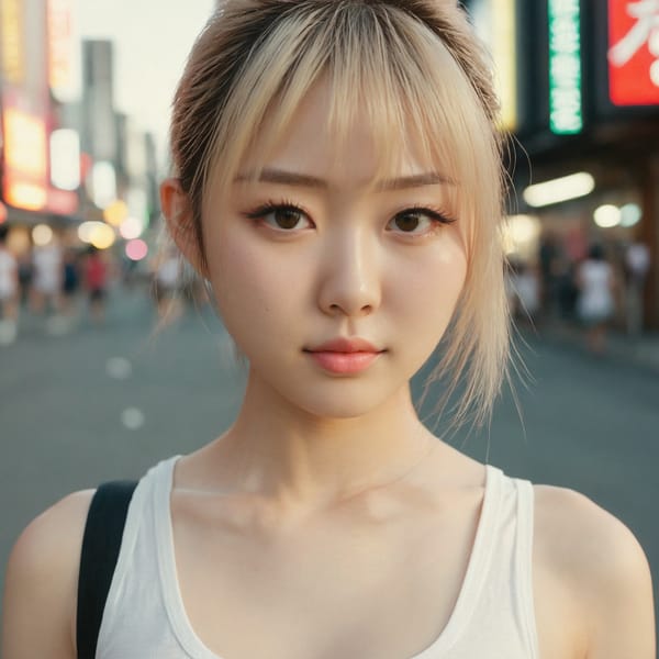 Tags: 21872187, SDXL
{"3": {"inputs": {"seed": 367641915676967, "steps": 32, "cfg": 5.19, "sampler_name": "dpmpp_2m", "scheduler": "karras", "denoise": 1.0, "model": ["27", 0], "positive": ["6", 0], "negative": ["7", 0], "latent_image": ["5", 0]}, "class_type": "KSampler"}, "4": {"inputs": {"ckpt_name": "juggernautxl.safetensors"}, "class_type": "CheckpointLoaderSimple"}, "5": {"inputs": {"width": 1024, "height": 1024, "batch_size": 1}, "class_type": "EmptyLatentImage"}, "6": {"inputs": {"text": "23 year old girl, (japanese:1.13), (russian:1.02), (slim:1.09), (detailed face:1.02), (pale skin:1.00), (double eyelids:1.08), (seductive facial expression:1.01), (idol:0.95), (temptress:1.10), (seductive pose:1.11), (cute:1.09), (beautiful eyes:1.00), (blush:0.95), (sexy lips:1.06), (eyelashes:1.08), (perky ass:1.12), (exposed ass:1.12), (looking back:0.95), (sexy ass:1.02), (thigh gap:1.02), (white tanktop:1.08), busy street, (candid cinema:1.04), (RAW:1.03), (natural looking skin:1.03), (film:1.08), (skin fuzz:1.03), (detailed skin:1.06), (soft lighting:1.01), (portra:1.02), (textured skin:1.01)", "clip": ["27", 1]}, "class_type": "CLIPTextEncode"}, "7": {"inputs": {"text": "(twisted:1.11), (open mouth:1.13), (low resolution:1.14), (bad hands:1.06), (worst quality:1.13), (distorted:1.13), (watermark:1.07)", "clip": ["27", 1]}, "class_type": "CLIPTextEncode"}, "8": {"inputs": {"samples": ["3", 0], "vae": ["4", 2]}, "class_type": "VAEDecode"}, "25": {"inputs": {"lora_name": "nudify_xl.safetensors", "strength_model": 0.15, "strength_clip": 0.22, "model": ["4", 0], "clip": ["4", 1]}, "class_type": "LoraLoader"}, "26": {"inputs": {"lora_name": "shirtlift_SDXL_v2.safetensors", "strength_model": 0.19, "strength_clip": 0.18, "model": ["25", 0], "clip": ["25", 1]}, "class_type": "LoraLoader"}, "27": {"inputs": {"lora_name": "PerfectEyesXL.safetensors", "strength_model": 0.12, "strength_clip": 0.04, "model": ["26", 0], "clip": ["26", 1]}, "class_type": "LoraLoader"}, "30": {"inputs": {"model_name": "4x_NMKD-Superscale-SP_178000_G.pth"}, "class_type": "UpscaleModelLoader"}, "31": {"inputs": {"upscale_model": ["30", 0], "image": ["8", 0]}, "class_type": "ImageUpscaleWithModel"}, "32": {"inputs": {"upscale_method": "lanczos", "scale_by": 0.5, "image": ["31", 0]}, "class_type": "ImageScaleBy"}, "33": {"inputs": {"pixels": ["32", 0], "vae": ["4", 2]}, "class_type": "VAEEncode"}, "34": {"inputs": {"seed": 367641915676967, "steps": 32, "cfg": 5.19, "sampler_name": "dpmpp_2m", "scheduler": "karras", "denoise": 0.3, "model": ["27", 0], "positive": ["6", 0], "negative": ["7", 0], "latent_image": ["33", 0]}, "class_type": "KSampler"}, "36": {"inputs": {"samples": ["34", 0], "vae": ["4", 2]}, "class_type": "VAEDecode"}, "39": {"inputs": {"filename_prefix": "comfyapi-1728260549240", "images": ["36", 0]}, "class_type": "SaveImage"}}