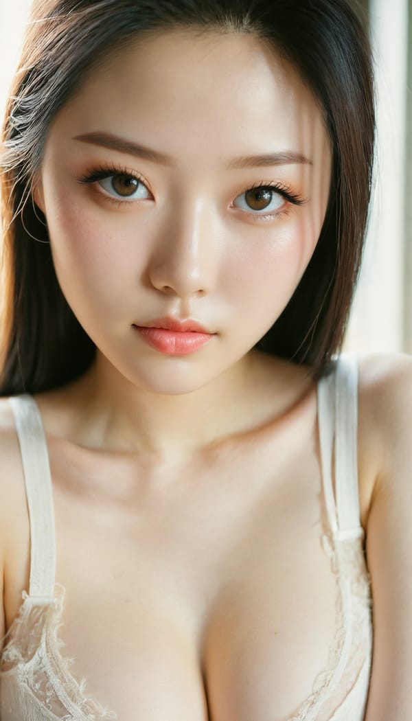 Tags: 21872187, SDXL
{"3": {"inputs": {"seed": 187401812725198, "steps": 32, "cfg": 7.11, "sampler_name": "dpmpp_2m", "scheduler": "karras", "denoise": 1.0, "model": ["27", 0], "positive": ["6", 0], "negative": ["7", 0], "latent_image": ["5", 0]}, "class_type": "KSampler"}, "4": {"inputs": {"ckpt_name": "juggernautxl.safetensors"}, "class_type": "CheckpointLoaderSimple"}, "5": {"inputs": {"width": 768, "height": 1344, "batch_size": 1}, "class_type": "EmptyLatentImage"}, "6": {"inputs": {"text": "23 year old girl, (chinese:1.07), (irish:1.00), (beautiful eyes:1.07), (pale skin:1.04), (eyelashes:0.95), (detailed face:1.04), (slim:1.01), (temptress:1.13), (seductive pose:0.98), (double eyelids:1.13), (idol:0.96), (cute:1.10), (sexy lips:0.99), (blush:1.00), (seductive facial expression:1.03), (in a seductive pose:1.13), (large perky breasts:0.95), (cleavage:1.01), (thigh gap:1.07), (white tanktop:0.97), busy street, (detailed skin:1.02), (candid cinema:1.03), (film:1.01), (skin fuzz:1.08), (RAW:1.07), (textured skin:1.09), (natural looking skin:1.05), (portra:1.04), (soft lighting:1.02)", "clip": ["27", 1]}, "class_type": "CLIPTextEncode"}, "7": {"inputs": {"text": "(low resolution:1.13), (worst quality:1.14), (twisted:1.08), (distorted:1.10), (watermark:1.11), (open mouth:1.12), (bad hands:1.06)", "clip": ["27", 1]}, "class_type": "CLIPTextEncode"}, "8": {"inputs": {"samples": ["3", 0], "vae": ["4", 2]}, "class_type": "VAEDecode"}, "25": {"inputs": {"lora_name": "nudify_xl.safetensors", "strength_model": 0.11, "strength_clip": 0.02, "model": ["4", 0], "clip": ["4", 1]}, "class_type": "LoraLoader"}, "26": {"inputs": {"lora_name": "shirtlift_SDXL_v2.safetensors", "strength_model": 0.02, "strength_clip": 0.11, "model": ["25", 0], "clip": ["25", 1]}, "class_type": "LoraLoader"}, "27": {"inputs": {"lora_name": "PerfectEyesXL.safetensors", "strength_model": 0.11, "strength_clip": 0.0, "model": ["26", 0], "clip": ["26", 1]}, "class_type": "LoraLoader"}, "30": {"inputs": {"model_name": "4x_NMKD-Superscale-SP_178000_G.pth"}, "class_type": "UpscaleModelLoader"}, "31": {"inputs": {"upscale_model": ["30", 0], "image": ["8", 0]}, "class_type": "ImageUpscaleWithModel"}, "32": {"inputs": {"upscale_method": "lanczos", "scale_by": 0.5, "image": ["31", 0]}, "class_type": "ImageScaleBy"}, "33": {"inputs": {"pixels": ["32", 0], "vae": ["4", 2]}, "class_type": "VAEEncode"}, "34": {"inputs": {"seed": 187401812725198, "steps": 32, "cfg": 7.11, "sampler_name": "dpmpp_2m", "scheduler": "karras", "denoise": 0.3, "model": ["27", 0], "positive": ["6", 0], "negative": ["7", 0], "latent_image": ["33", 0]}, "class_type": "KSampler"}, "36": {"inputs": {"samples": ["34", 0], "vae": ["4", 2]}, "class_type": "VAEDecode"}, "39": {"inputs": {"filename_prefix": "comfyapi-1714885348469", "images": ["36", 0]}, "class_type": "SaveImage"}}