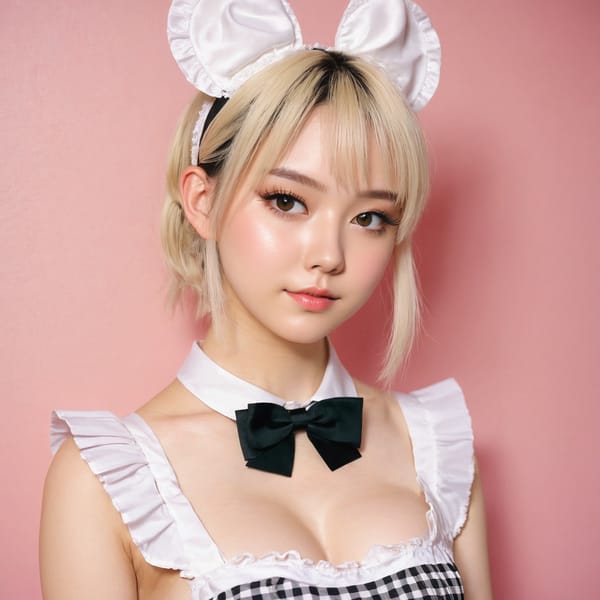 Tags: 21872187, SDXL
{"3": {"inputs": {"seed": 658230207795929, "steps": 32, "cfg": 7.87, "sampler_name": "dpmpp_2m", "scheduler": "karras", "denoise": 1.0, "model": ["27", 0], "positive": ["6", 0], "negative": ["7", 0], "latent_image": ["5", 0]}, "class_type": "KSampler"}, "4": {"inputs": {"ckpt_name": "juggernautxl.safetensors"}, "class_type": "CheckpointLoaderSimple"}, "5": {"inputs": {"width": 1024, "height": 1024, "batch_size": 1}, "class_type": "EmptyLatentImage"}, "6": {"inputs": {"text": "18 year old girl, (blush:1.06), (idol:0.99), (cute:1.09), (pale skin:0.99), (seductive facial expression:1.08), (detailed face:1.11), (double eyelids:1.04), (beautiful eyes:1.00), (seductive pose:0.96), (slim:1.01), (sexy lips:1.04), (temptress:1.01), (eyelashes:1.07), (perky ass:1.05), (exposed ass:1.01), (looking back:1.14), (sexy ass:0.95), (thigh gap:1.00), in a (skimpy maid costume:1.03) working at a maid cafe, choker, bowtie, headband, pleated skirt, (textured skin:1.07), (natural looking skin:1.08), (skin fuzz:1.05), (soft lighting:1.03), (portra:1.09), (film:1.08), (RAW:1.08), (detailed skin:1.02), (candid cinema:1.08)", "clip": ["27", 1]}, "class_type": "CLIPTextEncode"}, "7": {"inputs": {"text": "(twisted:1.10), (low resolution:1.13), (worst quality:1.05), (open mouth:1.10), (distorted:1.06), (bad hands:1.13), (watermark:1.12)", "clip": ["27", 1]}, "class_type": "CLIPTextEncode"}, "8": {"inputs": {"samples": ["3", 0], "vae": ["4", 2]}, "class_type": "VAEDecode"}, "25": {"inputs": {"lora_name": "nudify_xl.safetensors", "strength_model": 0.28, "strength_clip": 0.1, "model": ["4", 0], "clip": ["4", 1]}, "class_type": "LoraLoader"}, "26": {"inputs": {"lora_name": "shirtlift_SDXL_v2.safetensors", "strength_model": 0.0, "strength_clip": 0.07, "model": ["25", 0], "clip": ["25", 1]}, "class_type": "LoraLoader"}, "27": {"inputs": {"lora_name": "PerfectEyesXL.safetensors", "strength_model": 0.17, "strength_clip": 0.13, "model": ["26", 0], "clip": ["26", 1]}, "class_type": "LoraLoader"}, "30": {"inputs": {"model_name": "4x_NMKD-Superscale-SP_178000_G.pth"}, "class_type": "UpscaleModelLoader"}, "31": {"inputs": {"upscale_model": ["30", 0], "image": ["8", 0]}, "class_type": "ImageUpscaleWithModel"}, "32": {"inputs": {"upscale_method": "lanczos", "scale_by": 0.5, "image": ["31", 0]}, "class_type": "ImageScaleBy"}, "33": {"inputs": {"pixels": ["32", 0], "vae": ["4", 2]}, "class_type": "VAEEncode"}, "34": {"inputs": {"seed": 658230207795929, "steps": 32, "cfg": 7.87, "sampler_name": "dpmpp_2m", "scheduler": "karras", "denoise": 0.3, "model": ["27", 0], "positive": ["6", 0], "negative": ["7", 0], "latent_image": ["33", 0]}, "class_type": "KSampler"}, "36": {"inputs": {"samples": ["34", 0], "vae": ["4", 2]}, "class_type": "VAEDecode"}, "39": {"inputs": {"filename_prefix": "comfyapi-1735180075112", "images": ["36", 0]}, "class_type": "SaveImage"}}